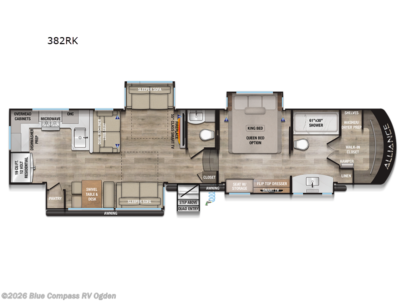 2026 Alliance RV Paradigm 382RK - New Fifth Wheel For Sale by Blue Compass RV Ogden in Marriott-Slaterville, Utah features Slideout