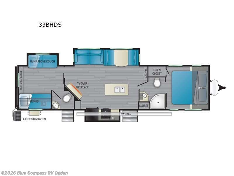 2021 Heartland North Trail 33BHDS - Used Travel Trailer For Sale by Blue Compass RV Ogden in Marriott-Slaterville, Utah features Slideout
