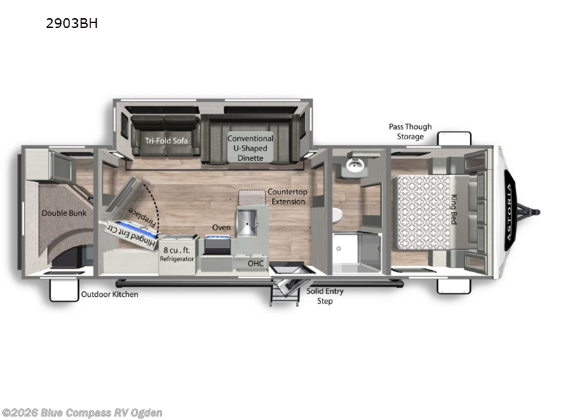 2022 Dutchmen Astoria 2903BH - Used Travel Trailer For Sale by Blue Compass RV Ogden in Marriott-Slaterville, Utah features Slideout