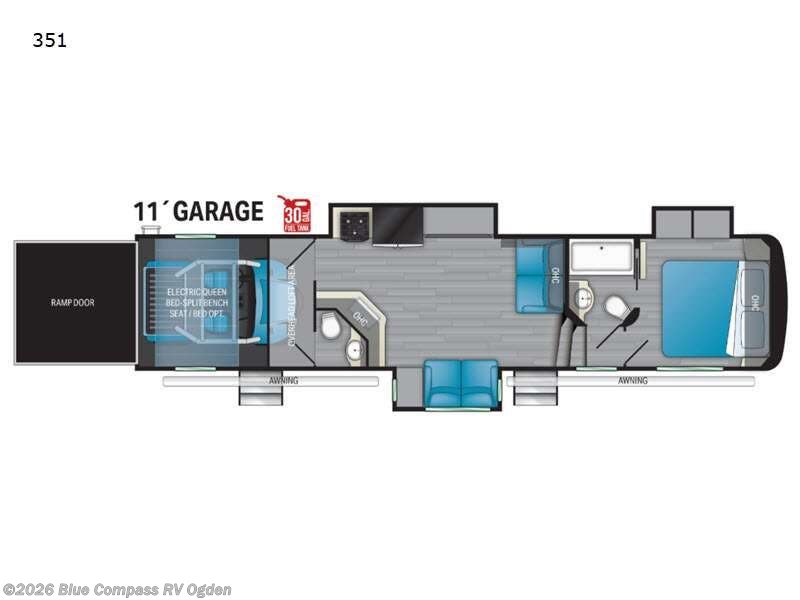 2021 Heartland Road Warrior 351 - Used Toy Hauler For Sale by Blue Compass RV Ogden in Marriott-Slaterville, Utah features Slideout
