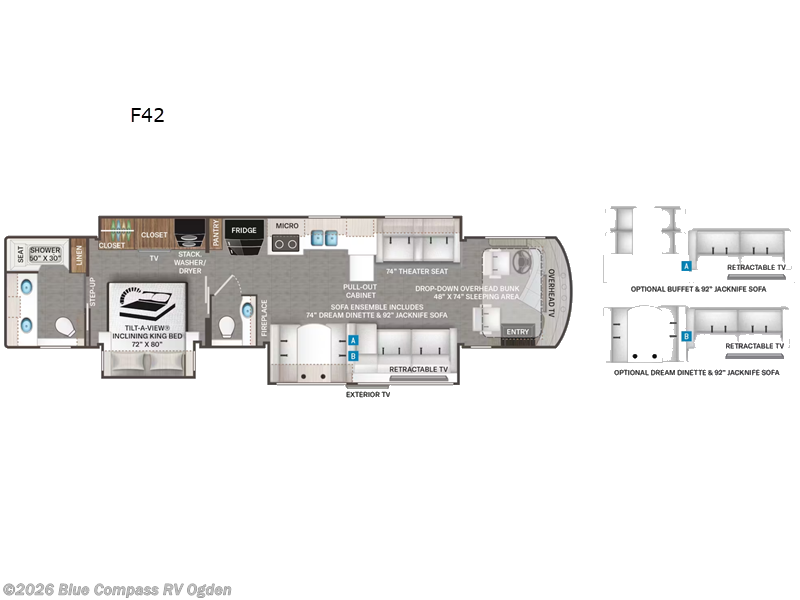 2023 Thor Motor Coach Venetian F42 - Used Class A For Sale by Blue Compass RV Ogden in Marriott-Slaterville, Utah features Slideout