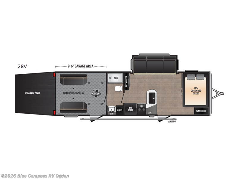 2018 Keystone Impact 28V - Used Toy Hauler For Sale by Blue Compass RV Ogden in Marriott-Slaterville, Utah features Slideout