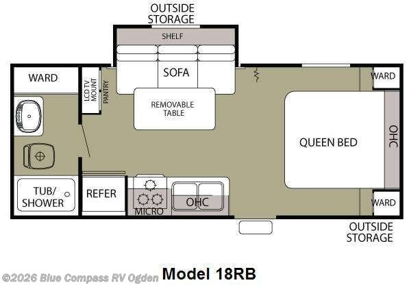 2014 Forest River Cherokee Grey Wolf 18RB - Used Travel Trailer For Sale by Blue Compass RV Ogden in Marriott-Slaterville, Utah features Slideout