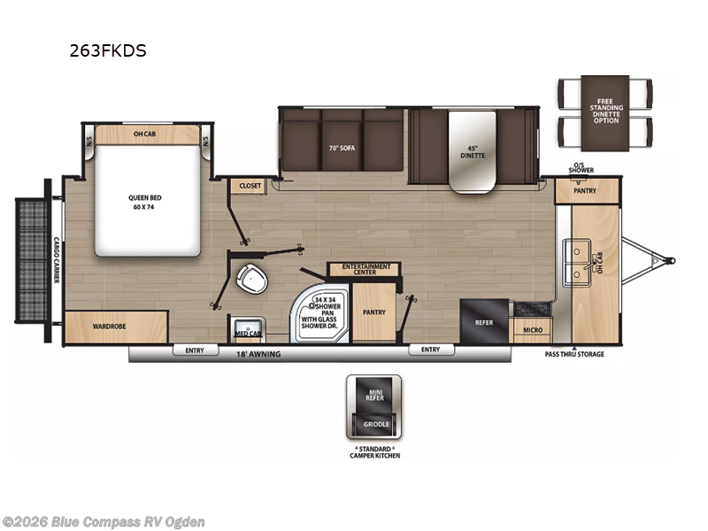 2023 Coachmen Catalina Legacy 263FKDS - Used Travel Trailer For Sale by Blue Compass RV Ogden in Marriott-Slaterville, Utah features Slideout