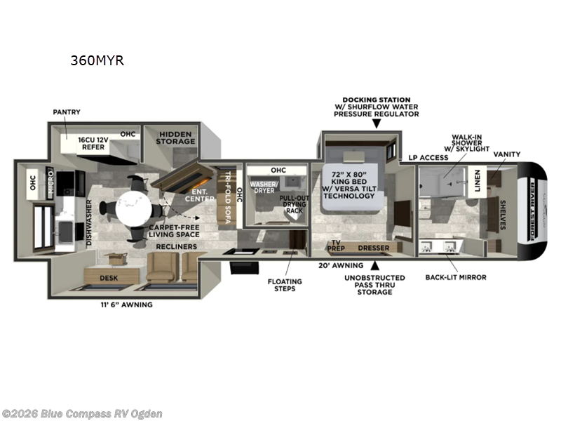 2026 Forest River Impression 360MYR - Used Fifth Wheel For Sale by Blue Compass RV Ogden in Marriott-Slaterville, Utah features Slideout