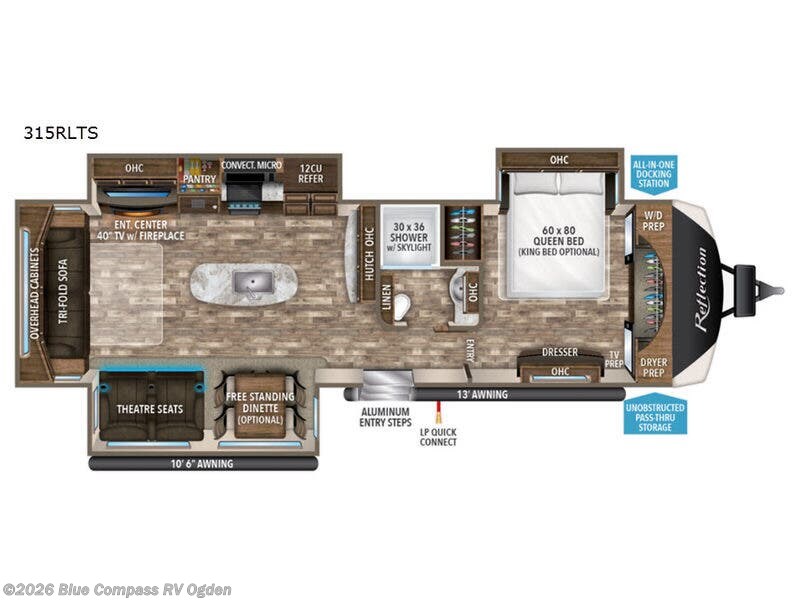 2019 Grand Design Reflection 315RLTS - Used Travel Trailer For Sale by Blue Compass RV Ogden in Marriott-Slaterville, Utah features Slideout