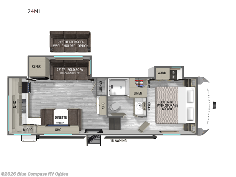 2027 Heartland Sundance 24ML - New Fifth Wheel For Sale by Blue Compass RV Ogden in Marriott-Slaterville, Utah features Slideout