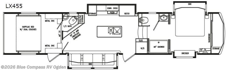 2019 DRV FullHouse LX455 - Used Toy Hauler For Sale by Blue Compass RV Ogden in Marriott-Slaterville, Utah features Slideout