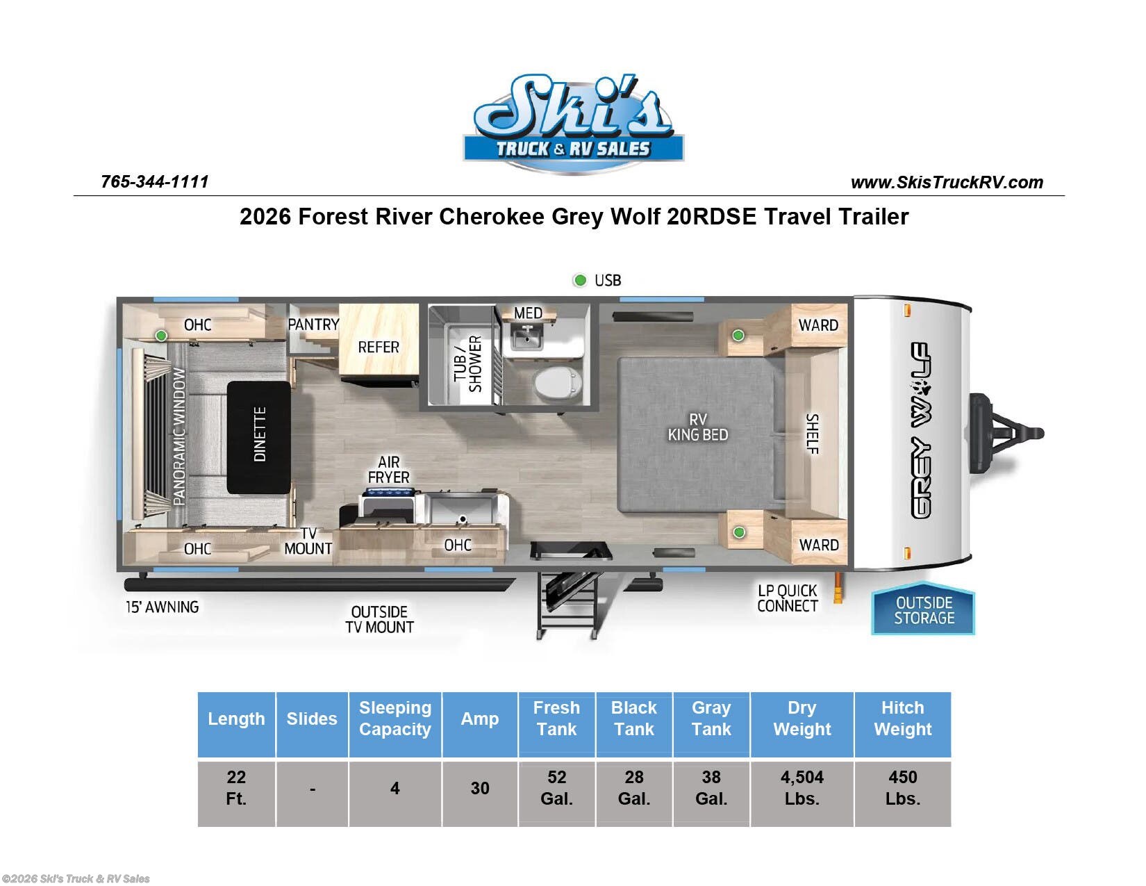 New 2026 Forest River Cherokee Grey Wolf 20RDSE available in Rockville, Indiana