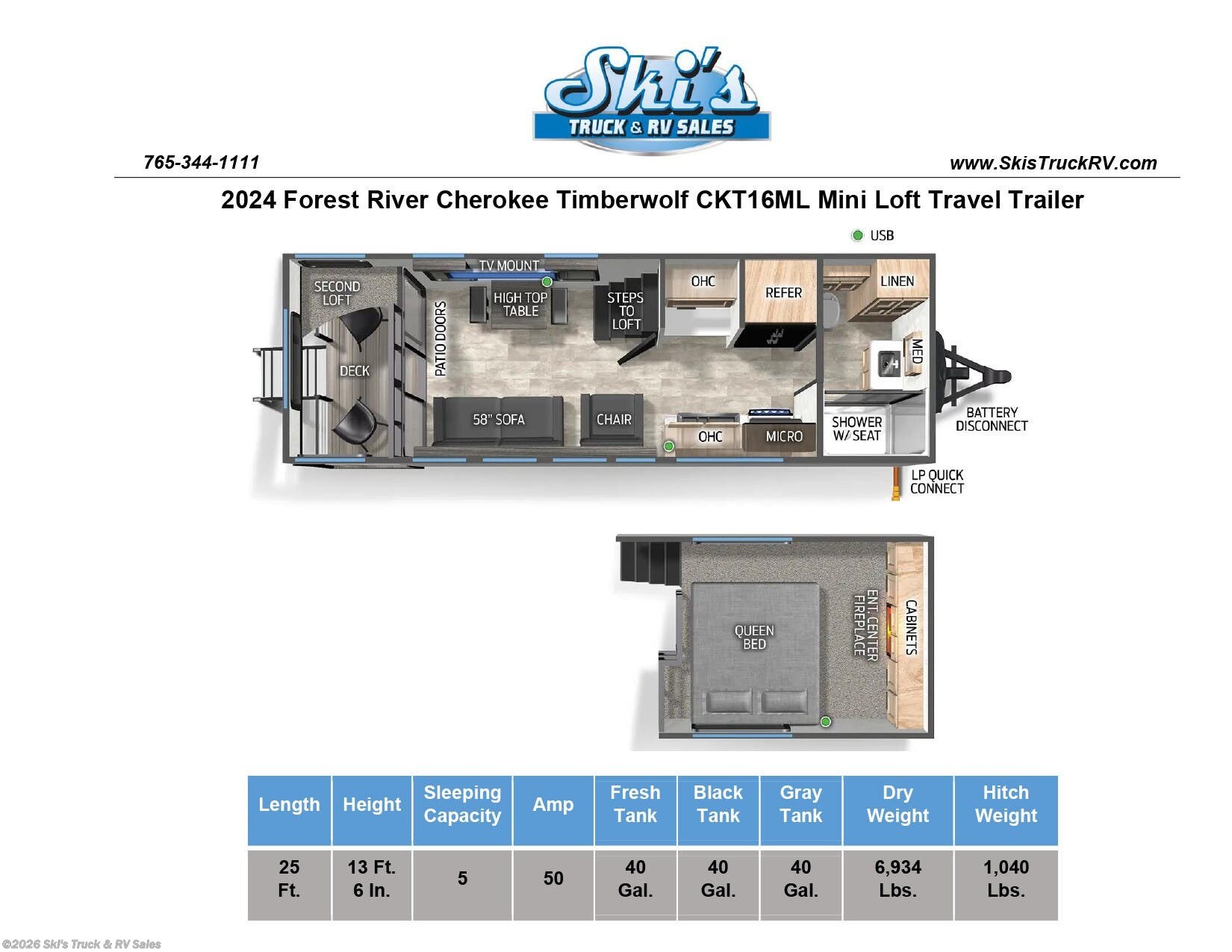 New 2024 Forest River Cherokee Timberwolf Destination CKT16ML Mini Loft available in Rockville, Indiana