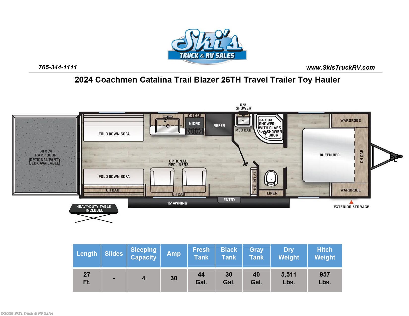 New 2024 Coachmen Catalina Trail Blazer 26TH available in Rockville, Indiana