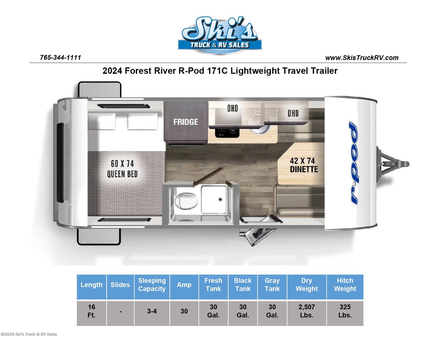 2024 R-Pod RP-171C by Forest River from Ski's Truck & RV Sales in Rockville, Indiana