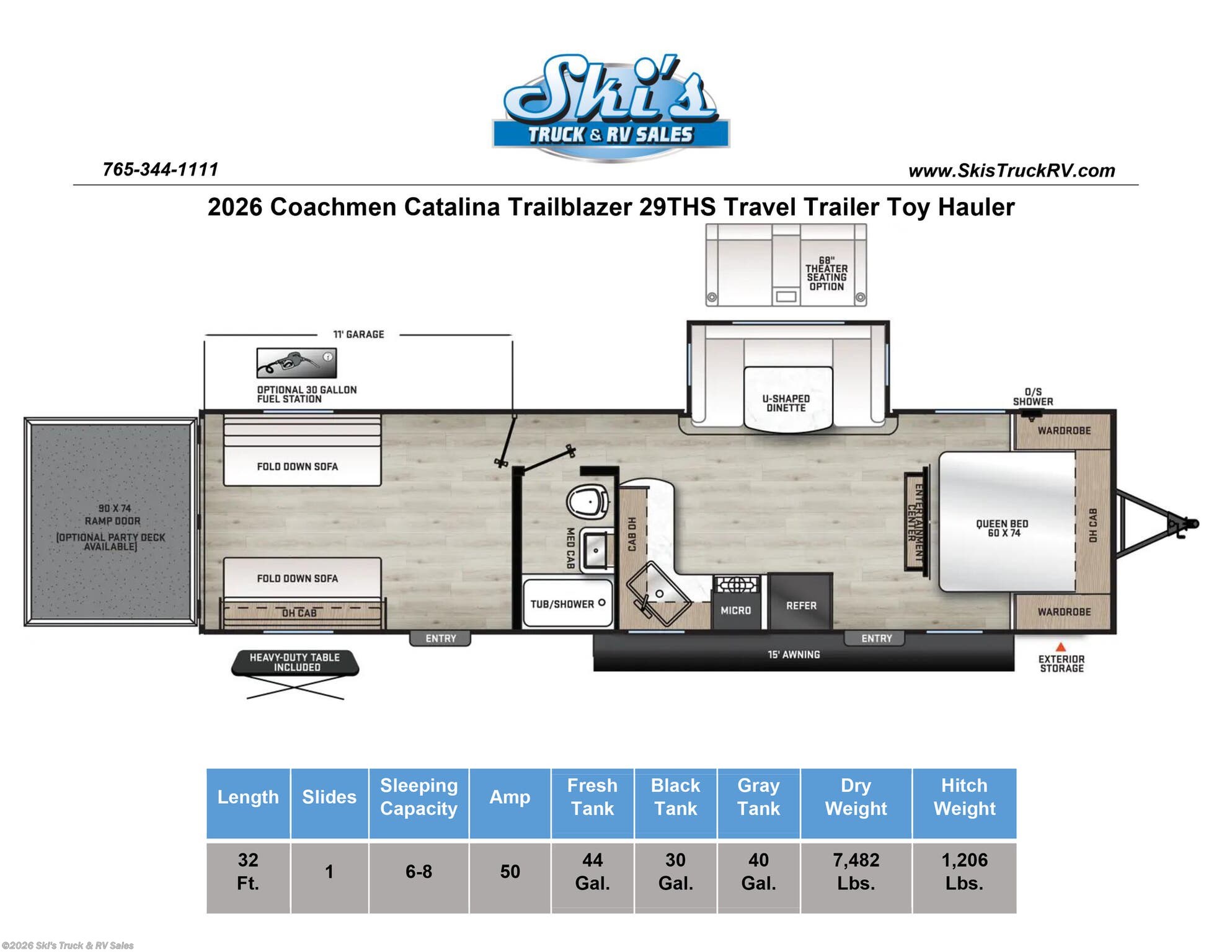 New 2026 Coachmen Catalina Trailblazer 29THS available in Rockville, Indiana