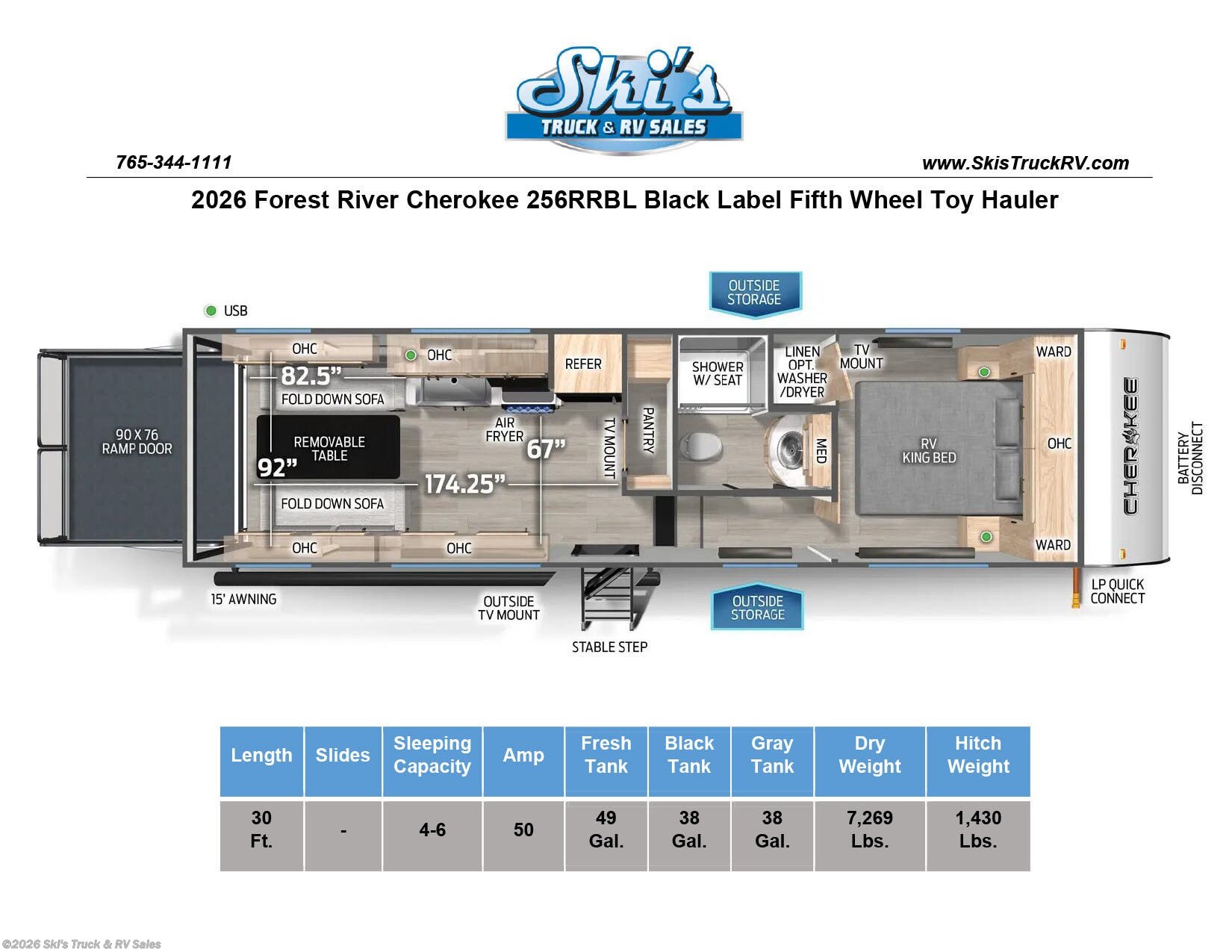 2026 Cherokee 256RRBL Black Label by Forest River from Ski's Truck & RV Sales in Rockville, Indiana