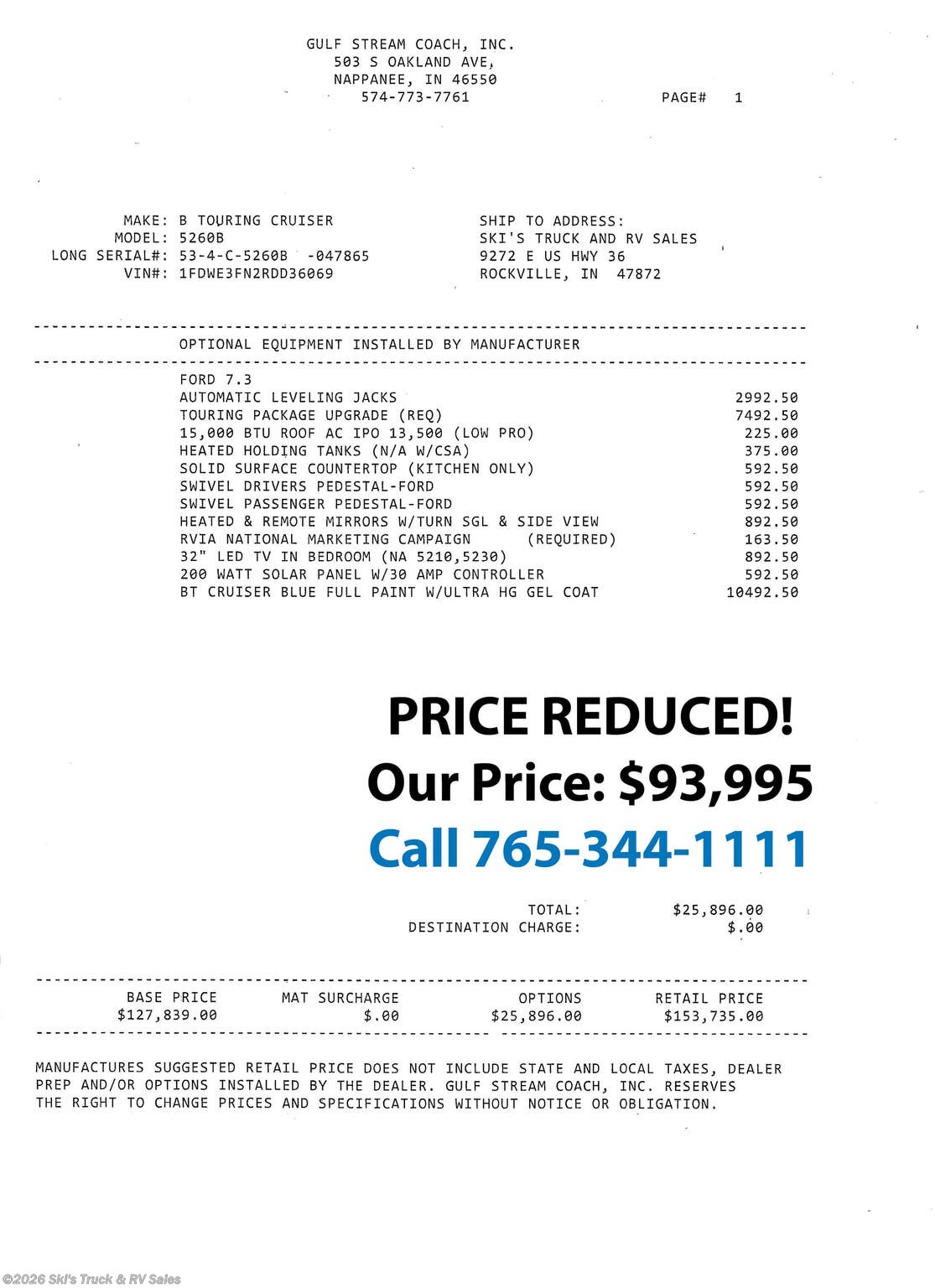 New 2024 Gulf Stream Class B Touring Cruiser 5260B available in Rockville, Indiana