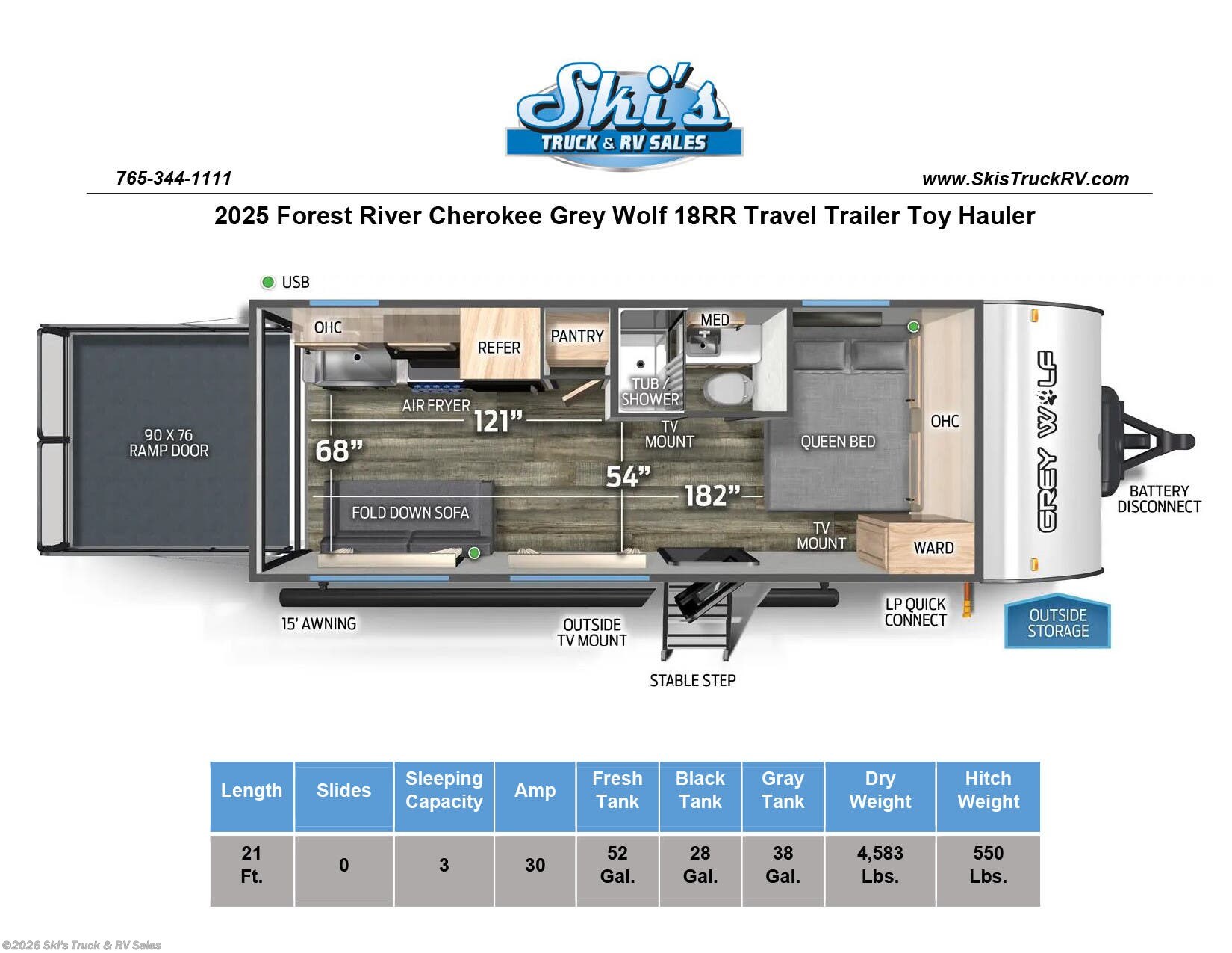New 2025 Forest River Cherokee Grey Wolf 18RR available in Rockville, Indiana