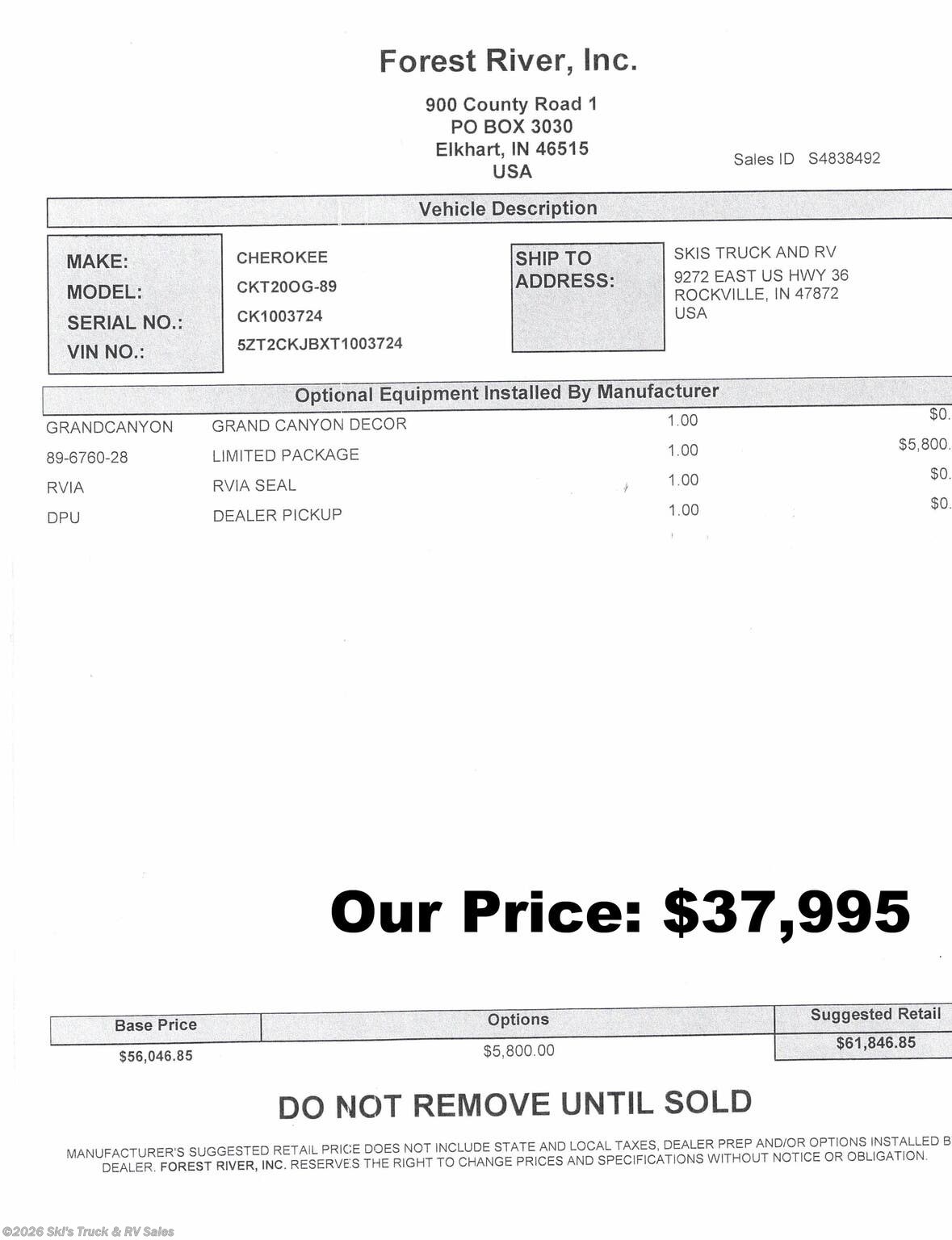New 2026 Forest River Timberwolf 20OG Destination Dual Loft available in Rockville, Indiana