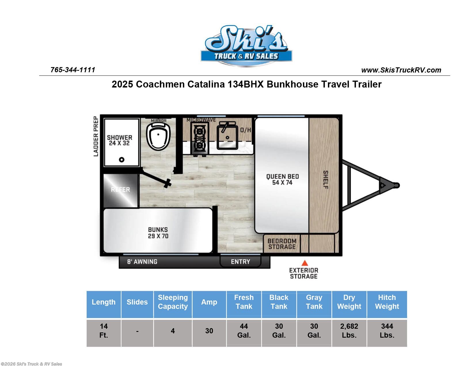 New 2025 Coachmen Catalina 134BHX available in Rockville, Indiana