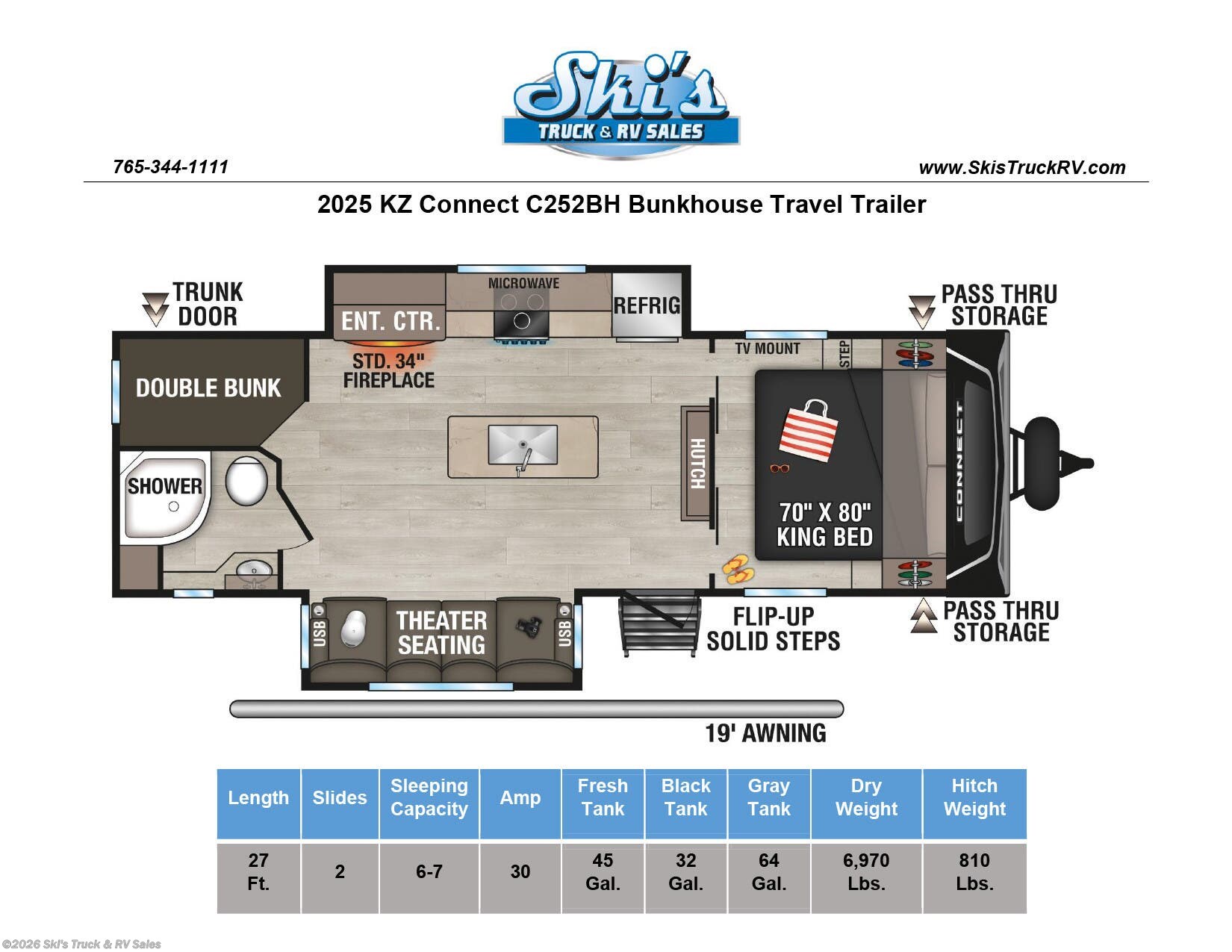 2025 Connect C252BH by K-Z from Ski's Truck & RV Sales in Rockville, Indiana