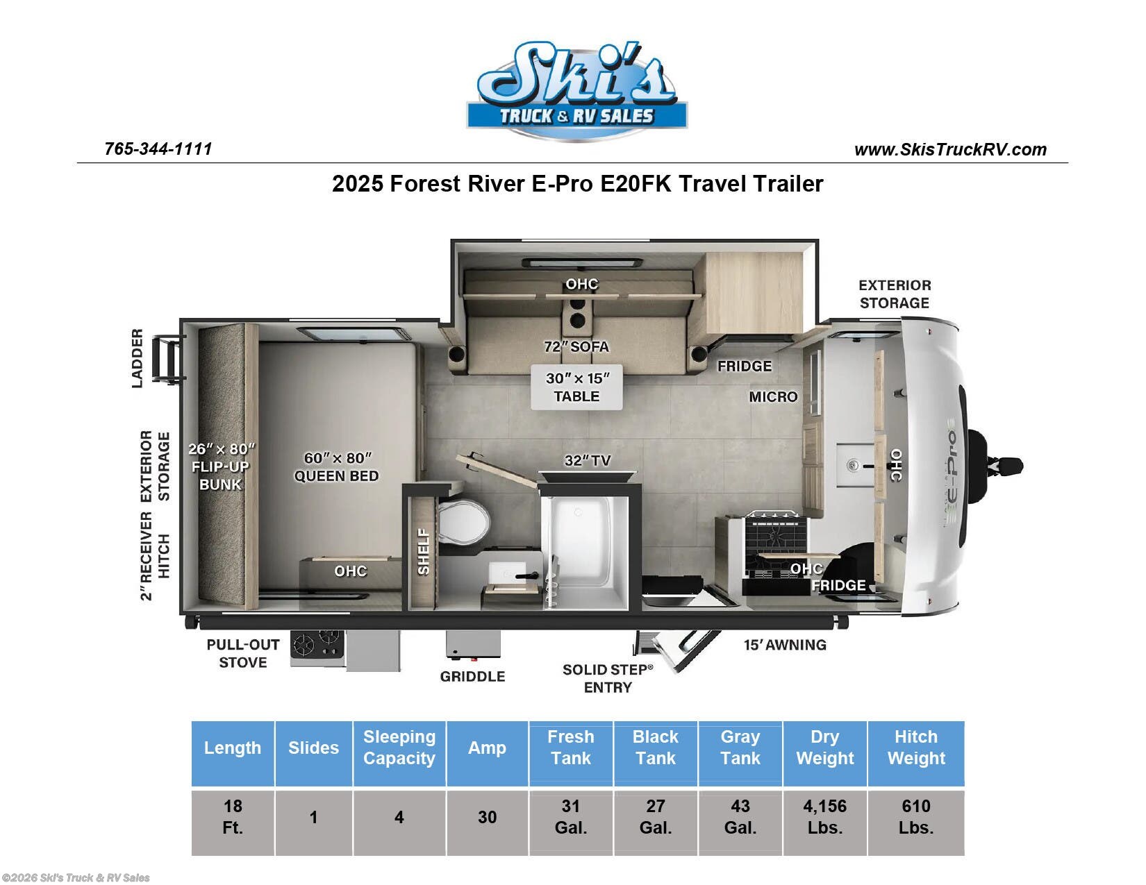 New 2026 Forest River E-Pro E20FK available in Rockville, Indiana