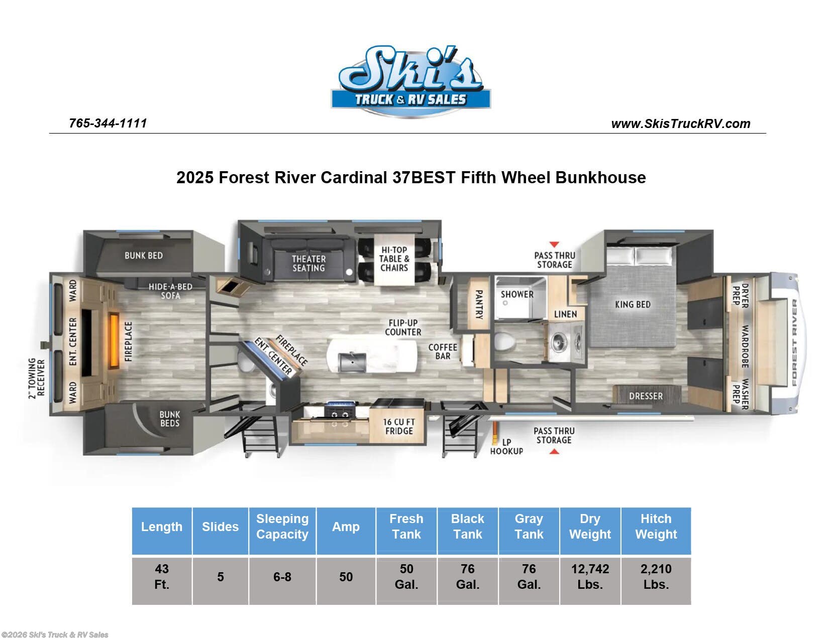 New 2025 Forest River Cardinal 37BEST available in Rockville, Indiana