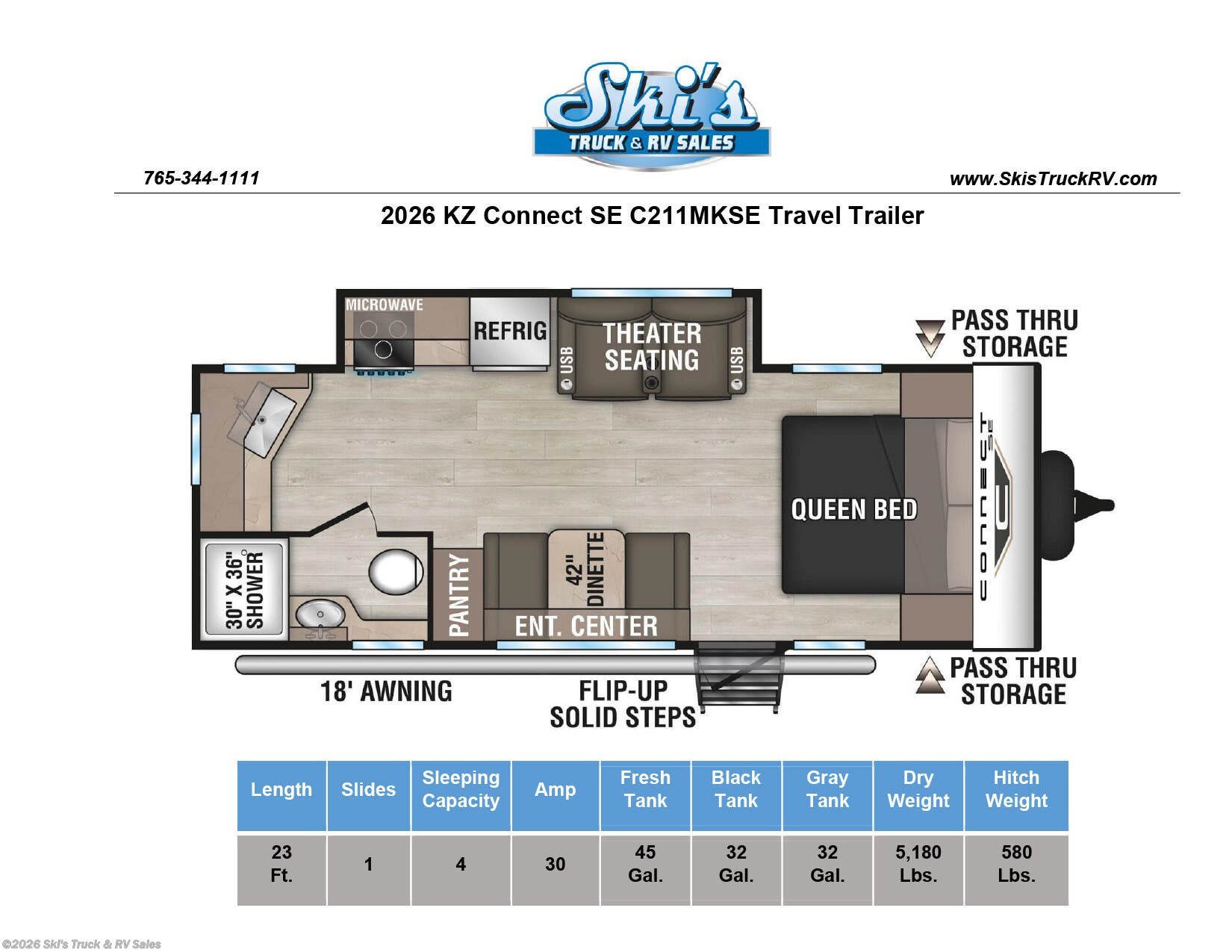2026 Connect SE C211MKSE by K-Z from Ski's Truck & RV Sales in Rockville, Indiana