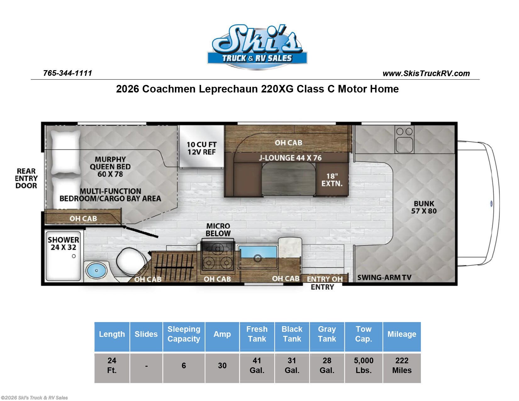 New 2026 Coachmen Leprechaun 220XG available in Rockville, Indiana
