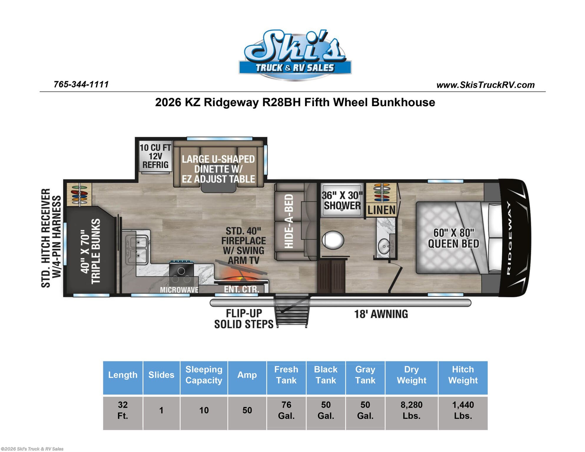 New 2026 K-Z Ridgeway R28BH available in Rockville, Indiana