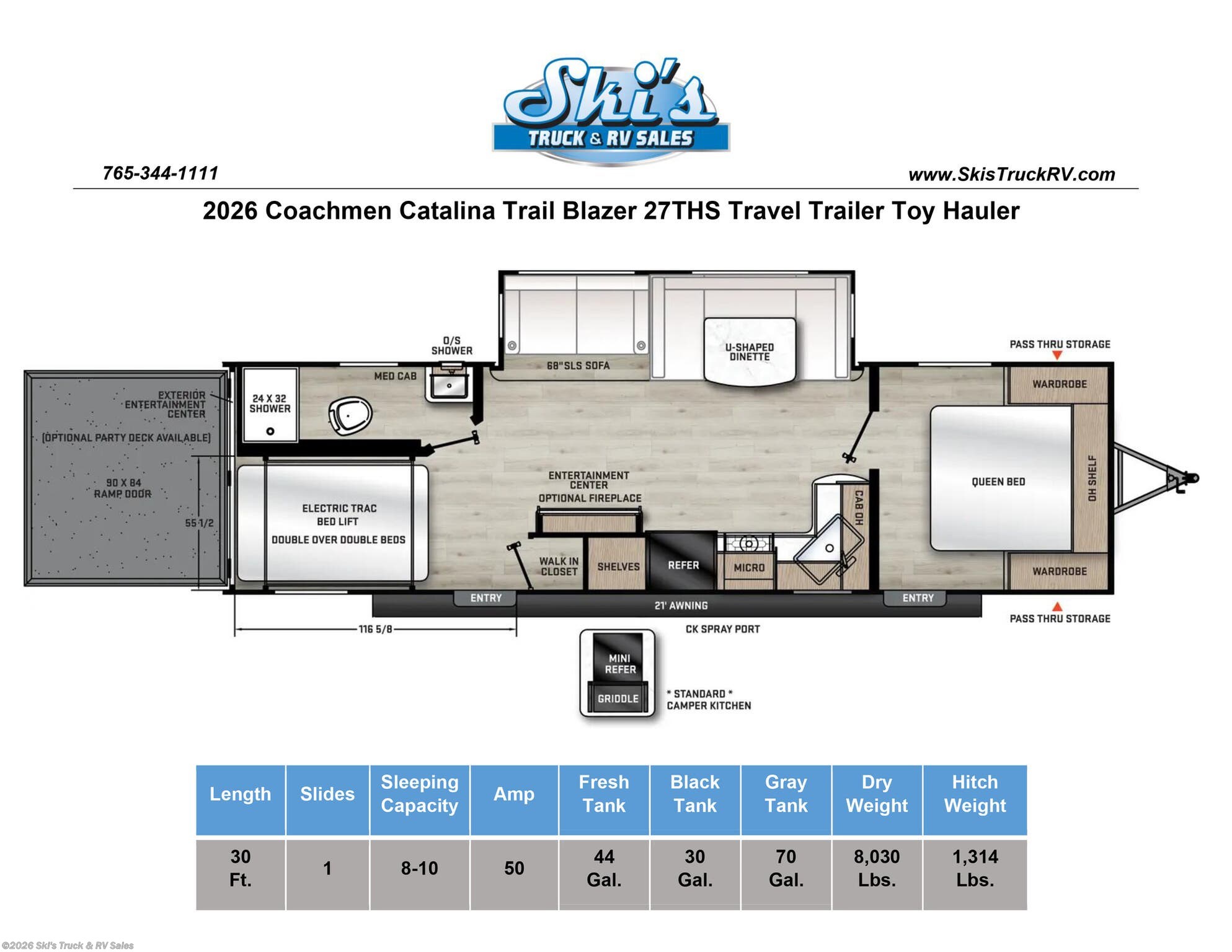 2026 Catalina Trail Blazer 27THS by Coachmen from Ski's Truck & RV Sales in Rockville, Indiana