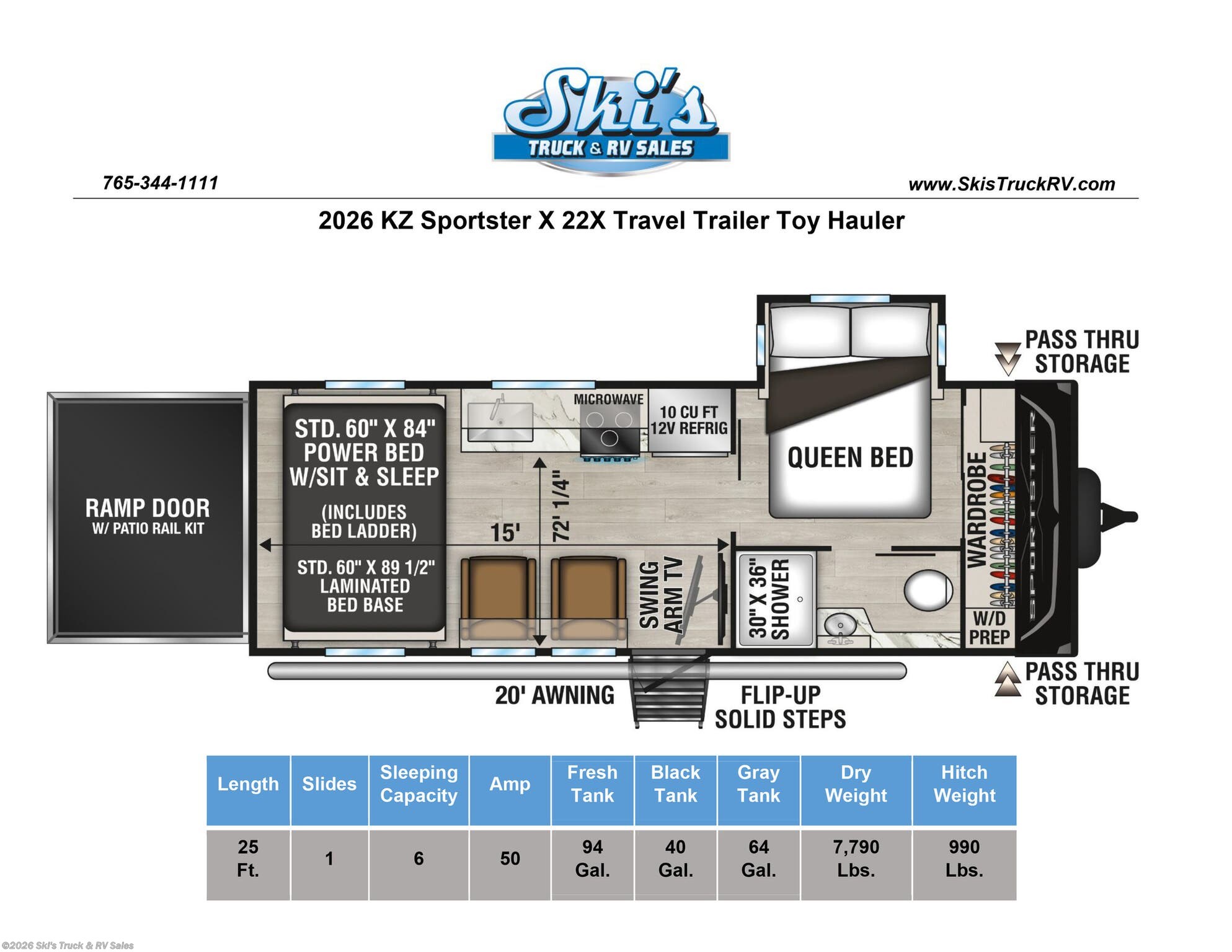 New 2026 K-Z Sportster X 22X available in Rockville, Indiana