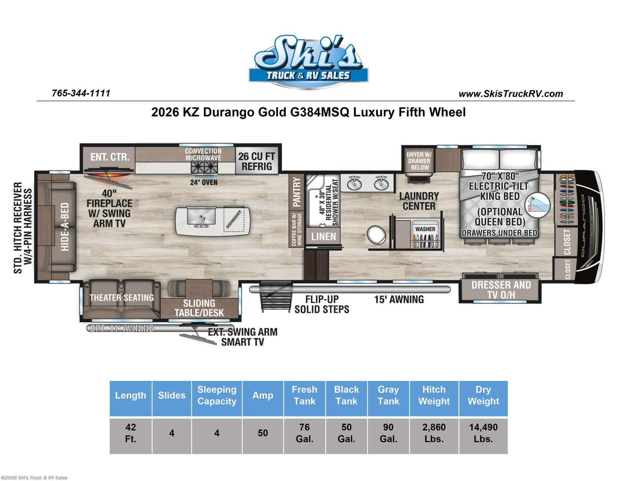 New 2026 K-Z Durango Gold G384MSQ available in Rockville, Indiana