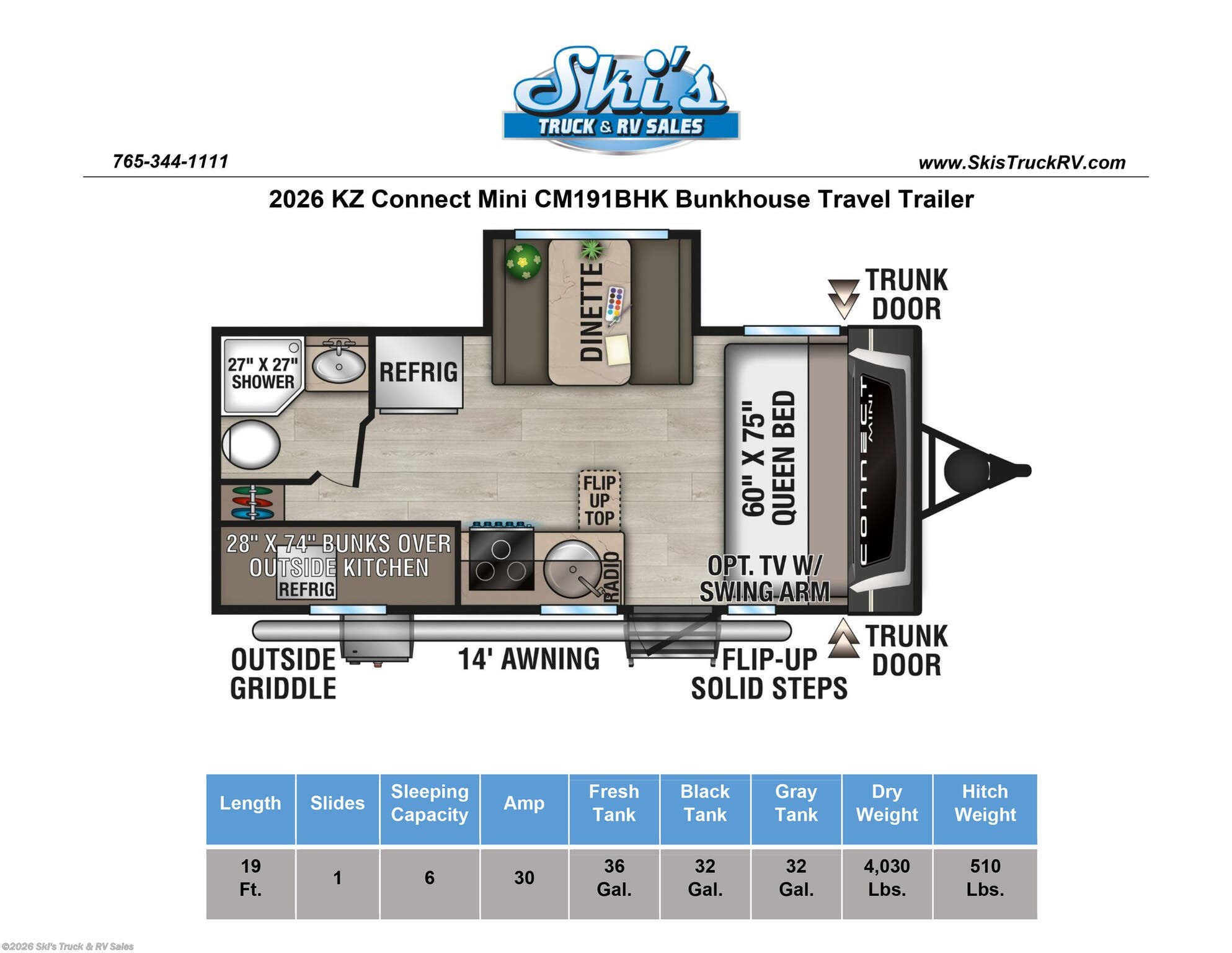 New 2026 K-Z Connect Mini 191BHK available in Rockville, Indiana