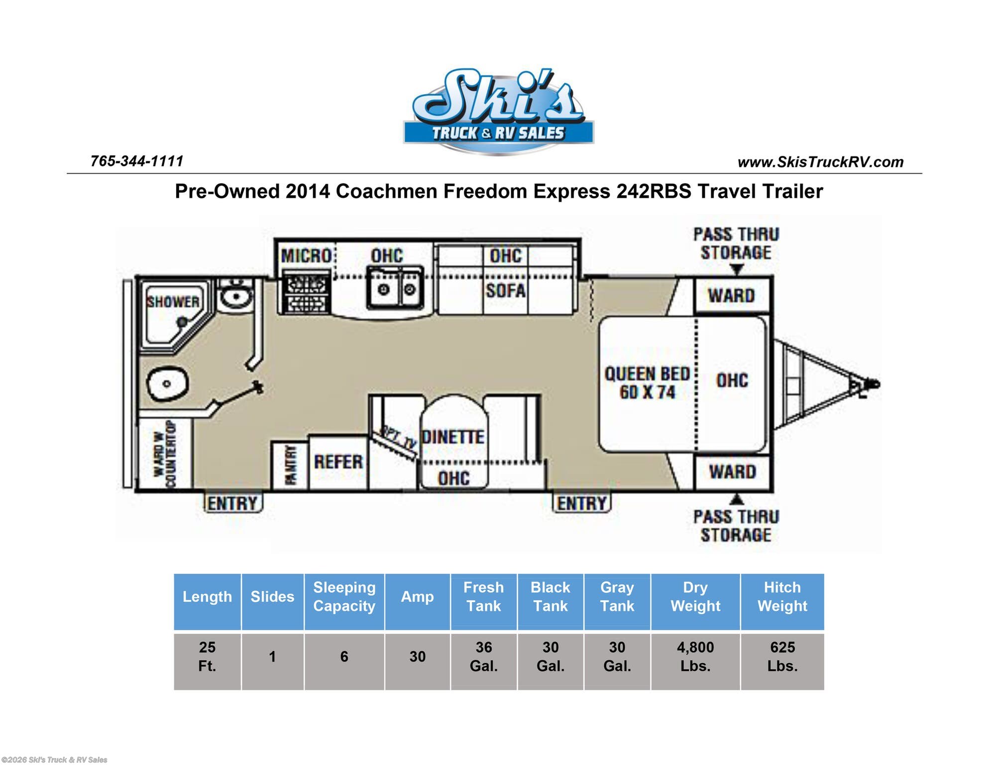 Used 2014 Coachmen Freedom Express 242RBS available in Rockville, Indiana