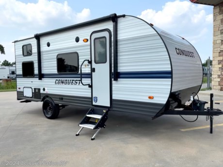 &lt;p&gt;&lt;span style=&quot;font-family: verdana, geneva, sans-serif;&quot;&gt;Take your next adventure in the 2022 Gulf Stream Conquest197BH. This Conquest Travel Trailer comfortably &lt;strong&gt;sleeps up to 6&lt;/strong&gt;&amp;nbsp;&lt;strong&gt;people&lt;/strong&gt;&amp;nbsp;which makes it the perfect family camper. RV Camping in the Conquest Travel Trailer offers plenty of at home conveniences like a&amp;nbsp;&lt;strong&gt;Center kitchen&lt;/strong&gt;&amp;nbsp;with Bench Seats,&lt;strong&gt;&amp;nbsp;Front living area&lt;/strong&gt;&amp;nbsp;and&amp;nbsp;&lt;strong&gt;Rear bathroom&lt;/strong&gt;. It doesn&amp;rsquo;t stop there, this Conquest 197BH Travel Trailer intensifies your RV camping experience, and features a&amp;nbsp;&lt;strong&gt;stove with 2 oven burners&lt;/strong&gt;,&amp;nbsp;&lt;strong&gt;Compact refrigerator&lt;/strong&gt;, and more.&lt;/span&gt;&lt;/p&gt;
&lt;p&gt;&amp;nbsp;&lt;/p&gt;
&lt;ul style=&quot;box-sizing: border-box; margin-top: 0px; margin-bottom: 1rem; font-size: 14px;&quot;&gt;
&lt;li style=&quot;box-sizing: border-box;&quot;&gt;&lt;span style=&quot;font-size: 14px; font-family: verdana, geneva, sans-serif; color: #000000;&quot;&gt;Gulf Stream Conquest Travel Trailer Highlights&lt;/span&gt;&lt;/li&gt;
&lt;li style=&quot;box-sizing: border-box;&quot;&gt;&lt;span style=&quot;font-size: 14px; font-family: verdana, geneva, sans-serif; color: #000000;&quot;&gt;- Double Sized Bunks&lt;/span&gt;&lt;/li&gt;
&lt;li style=&quot;box-sizing: border-box;&quot;&gt;&lt;span style=&quot;font-size: 14px; font-family: verdana, geneva, sans-serif; color: #000000;&quot;&gt;- Electric Awning with LED Lights&lt;/span&gt;&lt;/li&gt;
&lt;li style=&quot;box-sizing: border-box;&quot;&gt;&lt;span style=&quot;font-size: 14px; font-family: verdana, geneva, sans-serif; color: #000000;&quot;&gt;- Solid Entry Steps&lt;/span&gt;&lt;/li&gt;
&lt;li style=&quot;box-sizing: border-box;&quot;&gt;&lt;span style=&quot;font-size: 14px; font-family: verdana, geneva, sans-serif; color: #000000;&quot;&gt;- Queen Sized Bed&lt;/span&gt;&lt;/li&gt;
&lt;li style=&quot;box-sizing: border-box;&quot;&gt;&lt;span style=&quot;font-size: 14px; font-family: verdana, geneva, sans-serif; color: #000000;&quot;&gt;- Rear Bath&lt;/span&gt;&lt;/li&gt;
&lt;li style=&quot;box-sizing: border-box;&quot;&gt;&lt;span style=&quot;font-size: 14px; font-family: verdana, geneva, sans-serif; color: #000000;&quot;&gt;-&amp;nbsp;USB&amp;nbsp;Ports&amp;nbsp;&lt;/span&gt;&lt;/li&gt;
&lt;li style=&quot;box-sizing: border-box;&quot;&gt;&lt;span style=&quot;font-size: 14px; font-family: verdana, geneva, sans-serif; color: #000000;&quot;&gt;- Convertible Booth Dinette&lt;/span&gt;&lt;/li&gt;
&lt;/ul&gt;
&lt;p class=&quot;MsoNormal&quot;&gt;Disclaimer: Leisure Nation&amp;nbsp;RV is not responsible for any misprints, typos, or errors found in our website pages. Any price listed excludes tax, registration, tags, documentation fees, dealer prep charges, added parts, and freight/delivery fees. Manufacturer pictures, specifications, and features may be used in place of actual units on our lot. Please Contact Us for availability as our inventory changes rapidly. All calculated payments are an estimate only and do not constitute a commitment that financing, or a specific interest rate or term is available.&lt;/p&gt;