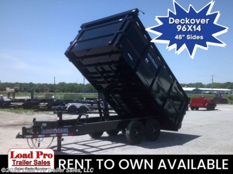 &lt;p&gt;&lt;span style=&quot;color: #363636; font-family: Hind, sans-serif; font-size: 16px;&quot;&gt;We offer RENT TO OWN and also offer Traditional Financing with approved credit !! This Trailer is for sale at Load Pro Trailer Sales in Clarinda Iowa.&lt;/span&gt;&lt;/p&gt;
&lt;p&gt;&lt;span style=&quot;color: #222222; font-family: &#39;Maven Pro&#39;, &#39;open sans&#39;, &#39;Helvetica Neue&#39;, Helvetica, Arial, sans-serif; font-size: 13px;&quot;&gt;96&quot; x 14&#39; Tandem&amp;nbsp;Deck Over Dump&lt;/span&gt;&lt;/p&gt;
&lt;ul class=&quot;m-t-sm&quot; style=&quot;box-sizing: border-box; margin-top: 10px; margin-bottom: 10px; color: #222222; font-family: &#39;Maven Pro&#39;, &#39;open sans&#39;, &#39;Helvetica Neue&#39;, Helvetica, Arial, sans-serif; font-size: 13px; padding-left: 16px;&quot;&gt;
&lt;li style=&quot;box-sizing: border-box;&quot;&gt;2 - 7,000 Lb Dexter Spring Axles ( Elec FSA Brakes on both axles)&lt;/li&gt;
&lt;li style=&quot;box-sizing: border-box;&quot;&gt;ST235/80 R16 LRE 10 Ply.&amp;nbsp;&lt;/li&gt;
&lt;li style=&quot;box-sizing: border-box;&quot;&gt;Coupler 2-5/16&quot; Adjustable (6 HOLE)&lt;/li&gt;
&lt;li style=&quot;box-sizing: border-box;&quot;&gt;16&quot; Cross-Members&lt;/li&gt;
&lt;li style=&quot;box-sizing: border-box;&quot;&gt;48&quot; Dump Sides w/48&quot; 2 Way Gate (10 Gauge Floor)&lt;/li&gt;
&lt;li style=&quot;box-sizing: border-box;&quot;&gt;REAR Slide-IN Ramps 80&quot; x 16&quot;&lt;/li&gt;
&lt;li style=&quot;box-sizing: border-box;&quot;&gt;Jack Spring Loaded Drop Leg 1-10K&lt;/li&gt;
&lt;li style=&quot;box-sizing: border-box;&quot;&gt;Lights LED (w/Cold Weather Harness)&lt;/li&gt;
&lt;li style=&quot;box-sizing: border-box;&quot;&gt;4 - D-Rings 3&quot; Weld On&lt;/li&gt;
&lt;li style=&quot;box-sizing: border-box;&quot;&gt;Scissor Hoist w/Standard Pump&lt;/li&gt;
&lt;li style=&quot;box-sizing: border-box;&quot;&gt;Standard Battery Wall Charger (5 Amp)&lt;/li&gt;
&lt;li style=&quot;box-sizing: border-box;&quot;&gt;Spare Tire Mount&lt;/li&gt;
&lt;li style=&quot;box-sizing: border-box;&quot;&gt;Black (w/Primer)&lt;/li&gt;
&lt;li style=&quot;box-sizing: border-box;&quot;&gt;Road Service Program&lt;/li&gt;
&lt;/ul&gt;
&lt;p&gt;&amp;nbsp;&lt;/p&gt;
&lt;ul class=&quot;m-t-sm&quot; style=&quot;box-sizing: border-box; margin-top: 10px; margin-bottom: 10px; padding-left: 16px; list-style: none; color: #222222; font-family: &#39;Maven Pro&#39;, &#39;open sans&#39;, &#39;Helvetica Neue&#39;, Helvetica, Arial, sans-serif; font-size: 13px;&quot;&gt;
&lt;li style=&quot;box-sizing: border-box;&quot;&gt;
&lt;p style=&quot;box-sizing: inherit; margin-top: 0px; margin-bottom: 1rem; color: #373a3c; font-family: Lato, sans-serif;&quot;&gt;&lt;span style=&quot;box-sizing: inherit; font-size: 14px; color: #222222; font-family: &#39;Maven Pro&#39;, &#39;open sans&#39;, &#39;Helvetica Neue&#39;, Helvetica, Arial, sans-serif;&quot;&gt;&lt;span style=&quot;box-sizing: inherit; font-size: 13px;&quot;&gt;All prices are cash or Finance. We offer financing through Sheffield Financial with approved credit on new trailers . We are a&amp;nbsp;&lt;/span&gt;&lt;/span&gt;Licensed dealer for Load Trail, Cross Enclosed Cargo Trailers, and M&amp;amp;W Welding trailers.&lt;/p&gt;
&lt;/li&gt;
&lt;li style=&quot;box-sizing: border-box;&quot;&gt;
&lt;p style=&quot;box-sizing: inherit; margin-top: 0px; margin-bottom: 1rem; color: #373a3c; font-family: Lato, sans-serif;&quot;&gt;We carry&amp;nbsp;&lt;span style=&quot;box-sizing: inherit; color: #222222; font-family: &#39;Maven Pro&#39;, &#39;open sans&#39;, &#39;Helvetica Neue&#39;, Helvetica, Arial, sans-serif;&quot;&gt;enclosed cargo trailers,Low pro trailers, Utility Trailer, dump trailer, Bobcat trailer, car trailer,&amp;nbsp;&lt;/span&gt;&lt;span class=&quot;gmail-&quot; style=&quot;box-sizing: inherit; color: #222222; font-family: &#39;Maven Pro&#39;, &#39;open sans&#39;, &#39;Helvetica Neue&#39;, Helvetica, Arial, sans-serif;&quot;&gt;&lt;span class=&quot;gmail-&quot; style=&quot;box-sizing: inherit;&quot;&gt;&lt;span class=&quot;gmail-&quot; style=&quot;box-sizing: inherit;&quot;&gt;&lt;span class=&quot;gmail-&quot; style=&quot;box-sizing: inherit;&quot;&gt;&lt;span class=&quot;gmail-&quot; style=&quot;box-sizing: inherit;&quot;&gt;&lt;span class=&quot;gmail-&quot; style=&quot;box-sizing: inherit;&quot;&gt;&lt;span class=&quot;gmail-&quot; style=&quot;box-sizing: inherit;&quot;&gt;&lt;span class=&quot;gmail-nanospell-typo&quot; style=&quot;box-sizing: inherit; border: none; cursor: auto; background: url(&#39;wiggle.png&#39;) 0% 100% repeat-x;&quot;&gt;ATV&lt;/span&gt;&lt;/span&gt;&lt;/span&gt;&lt;/span&gt;&lt;/span&gt;&lt;/span&gt;&lt;/span&gt;&lt;/span&gt;&lt;span style=&quot;box-sizing: inherit; color: #222222; font-family: &#39;Maven Pro&#39;, &#39;open sans&#39;, &#39;Helvetica Neue&#39;, Helvetica, Arial, sans-serif;&quot;&gt;&amp;nbsp;Trailers,&amp;nbsp;&lt;/span&gt;&lt;span class=&quot;gmail-&quot; style=&quot;box-sizing: inherit; color: #222222; font-family: &#39;Maven Pro&#39;, &#39;open sans&#39;, &#39;Helvetica Neue&#39;, Helvetica, Arial, sans-serif;&quot;&gt;&lt;span class=&quot;gmail-&quot; style=&quot;box-sizing: inherit;&quot;&gt;&lt;span class=&quot;gmail-&quot; style=&quot;box-sizing: inherit;&quot;&gt;&lt;span class=&quot;gmail-&quot; style=&quot;box-sizing: inherit;&quot;&gt;&lt;span class=&quot;gmail-&quot; style=&quot;box-sizing: inherit;&quot;&gt;&lt;span class=&quot;gmail-&quot; style=&quot;box-sizing: inherit;&quot;&gt;&lt;span class=&quot;gmail-&quot; style=&quot;box-sizing: inherit;&quot;&gt;&lt;span class=&quot;gmail-nanospell-typo&quot; style=&quot;box-sizing: inherit; border: none; cursor: auto; background: url(&#39;wiggle.png&#39;) 0% 100% repeat-x;&quot;&gt;UTV&lt;/span&gt;&lt;/span&gt;&lt;/span&gt;&lt;/span&gt;&lt;/span&gt;&lt;/span&gt;&lt;/span&gt;&lt;/span&gt;&lt;span style=&quot;box-sizing: inherit; color: #222222; font-family: &#39;Maven Pro&#39;, &#39;open sans&#39;, &#39;Helvetica Neue&#39;, Helvetica, Arial, sans-serif;&quot;&gt;&amp;nbsp;Trailers,&amp;nbsp;&lt;/span&gt;&lt;span class=&quot;gmail-&quot; style=&quot;box-sizing: inherit; color: #222222; font-family: &#39;Maven Pro&#39;, &#39;open sans&#39;, &#39;Helvetica Neue&#39;, Helvetica, Arial, sans-serif;&quot;&gt;&lt;span class=&quot;gmail-&quot; style=&quot;box-sizing: inherit;&quot;&gt;&lt;span class=&quot;gmail-&quot; style=&quot;box-sizing: inherit;&quot;&gt;&lt;span class=&quot;gmail-&quot; style=&quot;box-sizing: inherit;&quot;&gt;&lt;span class=&quot;gmail-&quot; style=&quot;box-sizing: inherit;&quot;&gt;&lt;span class=&quot;gmail-&quot; style=&quot;box-sizing: inherit;&quot;&gt;&lt;span class=&quot;gmail-&quot; style=&quot;box-sizing: inherit;&quot;&gt;&lt;span class=&quot;gmail-nanospell-typo&quot; style=&quot;box-sizing: inherit; border: none; cursor: auto; background: url(&#39;wiggle.png&#39;) 0% 100% repeat-x;&quot;&gt;tiltbed&lt;/span&gt;&lt;/span&gt;&lt;/span&gt;&lt;/span&gt;&lt;/span&gt;&lt;/span&gt;&lt;/span&gt;&lt;/span&gt;&lt;span style=&quot;box-sizing: inherit; color: #222222; font-family: &#39;Maven Pro&#39;, &#39;open sans&#39;, &#39;Helvetica Neue&#39;, Helvetica, Arial, sans-serif;&quot;&gt;&amp;nbsp;equipment trailers, Hydraulic dovetail trailers,&lt;/span&gt;&lt;span style=&quot;box-sizing: inherit; color: #222222; font-family: &#39;Maven Pro&#39;, &#39;open sans&#39;, &#39;Helvetica Neue&#39;, Helvetica, Arial, sans-serif;&quot;&gt;Implement trailers, Car Haulers,&amp;nbsp;&lt;/span&gt;&lt;span class=&quot;gmail-&quot; style=&quot;box-sizing: inherit; color: #222222; font-family: &#39;Maven Pro&#39;, &#39;open sans&#39;, &#39;Helvetica Neue&#39;, Helvetica, Arial, sans-serif;&quot;&gt;&lt;span class=&quot;gmail-&quot; style=&quot;box-sizing: inherit;&quot;&gt;&lt;span class=&quot;gmail-&quot; style=&quot;box-sizing: inherit;&quot;&gt;&lt;span class=&quot;gmail-&quot; style=&quot;box-sizing: inherit;&quot;&gt;&lt;span class=&quot;gmail-&quot; style=&quot;box-sizing: inherit;&quot;&gt;&lt;span class=&quot;gmail-&quot; style=&quot;box-sizing: inherit;&quot;&gt;&lt;span class=&quot;gmail-&quot; style=&quot;box-sizing: inherit;&quot;&gt;&lt;span class=&quot;gmail-nanospell-typo&quot; style=&quot;box-sizing: inherit; border: none; cursor: auto; background: url(&#39;wiggle.png&#39;) 0% 100% repeat-x;&quot;&gt;skid loader&lt;/span&gt;&lt;/span&gt;&lt;/span&gt;&lt;/span&gt;&lt;/span&gt;&lt;/span&gt;&lt;/span&gt;&lt;/span&gt;&lt;span style=&quot;box-sizing: inherit; color: #222222; font-family: &#39;Maven Pro&#39;, &#39;open sans&#39;, &#39;Helvetica Neue&#39;, Helvetica, Arial, sans-serif;&quot;&gt;&amp;nbsp;trailer,I beam&amp;nbsp;&lt;/span&gt;&lt;span class=&quot;gmail-&quot; style=&quot;box-sizing: inherit; color: #222222; font-family: &#39;Maven Pro&#39;, &#39;open sans&#39;, &#39;Helvetica Neue&#39;, Helvetica, Arial, sans-serif;&quot;&gt;&lt;span class=&quot;gmail-&quot; style=&quot;box-sizing: inherit;&quot;&gt;&lt;span class=&quot;gmail-&quot; style=&quot;box-sizing: inherit;&quot;&gt;&lt;span class=&quot;gmail-&quot; style=&quot;box-sizing: inherit;&quot;&gt;&lt;span class=&quot;gmail-&quot; style=&quot;box-sizing: inherit;&quot;&gt;&lt;span class=&quot;gmail-&quot; style=&quot;box-sizing: inherit;&quot;&gt;&lt;span class=&quot;gmail-&quot; style=&quot;box-sizing: inherit;&quot;&gt;&lt;span class=&quot;gmail-nanospell-typo&quot; style=&quot;box-sizing: inherit; border: none; cursor: auto; background: url(&#39;wiggle.png&#39;) 0% 100% repeat-x;&quot;&gt;Gooseneck&lt;/span&gt;&lt;/span&gt;&lt;/span&gt;&lt;/span&gt;&lt;/span&gt;&lt;/span&gt;&lt;/span&gt;&lt;/span&gt;&lt;span style=&quot;box-sizing: inherit; color: #222222; font-family: &#39;Maven Pro&#39;, &#39;open sans&#39;, &#39;Helvetica Neue&#39;, Helvetica, Arial, sans-serif;&quot;&gt;&amp;nbsp;Trailer,&amp;nbsp;&lt;/span&gt;&lt;span class=&quot;gmail-&quot; style=&quot;box-sizing: inherit; color: #222222; font-family: &#39;Maven Pro&#39;, &#39;open sans&#39;, &#39;Helvetica Neue&#39;, Helvetica, Arial, sans-serif;&quot;&gt;&lt;span class=&quot;gmail-&quot; style=&quot;box-sizing: inherit;&quot;&gt;&lt;span class=&quot;gmail-&quot; style=&quot;box-sizing: inherit;&quot;&gt;&lt;span class=&quot;gmail-&quot; style=&quot;box-sizing: inherit;&quot;&gt;&lt;span class=&quot;gmail-&quot; style=&quot;box-sizing: inherit;&quot;&gt;&lt;span class=&quot;gmail-&quot; style=&quot;box-sizing: inherit;&quot;&gt;&lt;span class=&quot;gmail-&quot; style=&quot;box-sizing: inherit;&quot;&gt;&lt;span class=&quot;gmail-nanospell-typo&quot; style=&quot;box-sizing: inherit; border: none; cursor: auto; background: url(&#39;wiggle.png&#39;) 0% 100% repeat-x;&quot;&gt;Gooseneck&lt;/span&gt;&lt;/span&gt;&lt;/span&gt;&lt;/span&gt;&lt;/span&gt;&lt;/span&gt;&lt;/span&gt;&lt;/span&gt;&lt;span style=&quot;box-sizing: inherit; color: #222222; font-family: &#39;Maven Pro&#39;, &#39;open sans&#39;, &#39;Helvetica Neue&#39;, Helvetica, Arial, sans-serif;&quot;&gt;&amp;nbsp;Trailer, scissor lift trailers, slingshot trailer, farm trailers, landscape trailer,&lt;/span&gt;&lt;span style=&quot;box-sizing: inherit; color: #222222; font-family: &#39;Maven Pro&#39;, &#39;open sans&#39;, &#39;Helvetica Neue&#39;, Helvetica, Arial, sans-serif;&quot;&gt;forklift trailers, Spring loaded gate trailers, Aluminum trailer, Enclosed Car Trailers,&amp;nbsp;&lt;/span&gt;&lt;span class=&quot;gmail-&quot; style=&quot;box-sizing: inherit; color: #222222; font-family: &#39;Maven Pro&#39;, &#39;open sans&#39;, &#39;Helvetica Neue&#39;, Helvetica, Arial, sans-serif;&quot;&gt;&lt;span class=&quot;gmail-&quot; style=&quot;box-sizing: inherit;&quot;&gt;&lt;span class=&quot;gmail-&quot; style=&quot;box-sizing: inherit;&quot;&gt;&lt;span class=&quot;gmail-&quot; style=&quot;box-sizing: inherit;&quot;&gt;&lt;span class=&quot;gmail-&quot; style=&quot;box-sizing: inherit;&quot;&gt;&lt;span class=&quot;gmail-&quot; style=&quot;box-sizing: inherit;&quot;&gt;&lt;span class=&quot;gmail-&quot; style=&quot;box-sizing: inherit;&quot;&gt;&lt;span class=&quot;gmail-nanospell-typo&quot; style=&quot;box-sizing: inherit; border: none; cursor: auto; background: url(&#39;wiggle.png&#39;) 0% 100% repeat-x;&quot;&gt;Deckover&lt;/span&gt;&lt;/span&gt;&lt;/span&gt;&lt;/span&gt;&lt;/span&gt;&lt;/span&gt;&lt;/span&gt;&lt;/span&gt;&lt;span style=&quot;box-sizing: inherit; color: #222222; font-family: &#39;Maven Pro&#39;, &#39;open sans&#39;, &#39;Helvetica Neue&#39;, Helvetica, Arial, sans-serif;&quot;&gt;&amp;nbsp;Trailers,&amp;nbsp;&lt;/span&gt;&lt;span class=&quot;gmail-&quot; style=&quot;box-sizing: inherit; color: #222222; font-family: &#39;Maven Pro&#39;, &#39;open sans&#39;, &#39;Helvetica Neue&#39;, Helvetica, Arial, sans-serif;&quot;&gt;&lt;span class=&quot;gmail-&quot; style=&quot;box-sizing: inherit;&quot;&gt;&lt;span class=&quot;gmail-&quot; style=&quot;box-sizing: inherit;&quot;&gt;&lt;span class=&quot;gmail-&quot; style=&quot;box-sizing: inherit;&quot;&gt;&lt;span class=&quot;gmail-&quot; style=&quot;box-sizing: inherit;&quot;&gt;&lt;span class=&quot;gmail-&quot; style=&quot;box-sizing: inherit;&quot;&gt;&lt;span class=&quot;gmail-&quot; style=&quot;box-sizing: inherit;&quot;&gt;&lt;span class=&quot;gmail-nanospell-typo&quot; style=&quot;box-sizing: inherit; border: none; cursor: auto; background: url(&#39;wiggle.png&#39;) 0% 100% repeat-x;&quot;&gt;SXS&lt;/span&gt;&lt;/span&gt;&lt;/span&gt;&lt;/span&gt;&lt;/span&gt;&lt;/span&gt;&lt;/span&gt;&lt;/span&gt;&lt;span style=&quot;box-sizing: inherit; color: #222222; font-family: &#39;Maven Pro&#39;, &#39;open sans&#39;, &#39;Helvetica Neue&#39;, Helvetica, Arial, sans-serif;&quot;&gt;&amp;nbsp;Trailer, motorcycle trailers, Race trailers,&amp;nbsp;&lt;/span&gt;&lt;span class=&quot;gmail-&quot; style=&quot;box-sizing: inherit; color: #222222; font-family: &#39;Maven Pro&#39;, &#39;open sans&#39;, &#39;Helvetica Neue&#39;, Helvetica, Arial, sans-serif;&quot;&gt;&lt;span class=&quot;gmail-&quot; style=&quot;box-sizing: inherit;&quot;&gt;&lt;span class=&quot;gmail-&quot; style=&quot;box-sizing: inherit;&quot;&gt;&lt;span class=&quot;gmail-&quot; style=&quot;box-sizing: inherit;&quot;&gt;&lt;span class=&quot;gmail-&quot; style=&quot;box-sizing: inherit;&quot;&gt;&lt;span class=&quot;gmail-&quot; style=&quot;box-sizing: inherit;&quot;&gt;&lt;span class=&quot;gmail-&quot; style=&quot;box-sizing: inherit;&quot;&gt;&lt;span class=&quot;gmail-nanospell-typo&quot; style=&quot;box-sizing: inherit; border: none; cursor: auto; background: url(&#39;wiggle.png&#39;) 0% 100% repeat-x;&quot;&gt;lawncare&lt;/span&gt;&lt;/span&gt;&lt;/span&gt;&lt;/span&gt;&lt;/span&gt;&lt;/span&gt;&lt;/span&gt;&lt;/span&gt;&lt;span style=&quot;box-sizing: inherit; color: #222222; font-family: &#39;Maven Pro&#39;, &#39;open sans&#39;, &#39;Helvetica Neue&#39;, Helvetica, Arial, sans-serif;&quot;&gt;&amp;nbsp;trailer,&amp;nbsp;&lt;/span&gt;&lt;span class=&quot;gmail-&quot; style=&quot;box-sizing: inherit; color: #222222; font-family: &#39;Maven Pro&#39;, &#39;open sans&#39;, &#39;Helvetica Neue&#39;, Helvetica, Arial, sans-serif;&quot;&gt;&lt;span class=&quot;gmail-&quot; style=&quot;box-sizing: inherit;&quot;&gt;&lt;span class=&quot;gmail-&quot; style=&quot;box-sizing: inherit;&quot;&gt;&lt;span class=&quot;gmail-&quot; style=&quot;box-sizing: inherit;&quot;&gt;&lt;span class=&quot;gmail-&quot; style=&quot;box-sizing: inherit;&quot;&gt;&lt;span class=&quot;gmail-&quot; style=&quot;box-sizing: inherit;&quot;&gt;&lt;span class=&quot;gmail-&quot; style=&quot;box-sizing: inherit;&quot;&gt;&lt;span class=&quot;gmail-nanospell-typo&quot; style=&quot;box-sizing: inherit; border: none; cursor: auto; background: url(&#39;wiggle.png&#39;) 0% 100% repeat-x;&quot;&gt;Pipetop&lt;/span&gt;&lt;/span&gt;&lt;/span&gt;&lt;/span&gt;&lt;/span&gt;&lt;/span&gt;&lt;/span&gt;&lt;/span&gt;&lt;span style=&quot;box-sizing: inherit; color: #222222; font-family: &#39;Maven Pro&#39;, &#39;open sans&#39;, &#39;Helvetica Neue&#39;, Helvetica, Arial, sans-serif;&quot;&gt;&amp;nbsp;Trailer, seed trailers, Box Trailer, tool trailers, Hay Trailers, Fuel Trailer, Self Unloading Hay Trailer, Used trailer for sale, Construction trailers, Craft Trailers,&amp;nbsp;&lt;/span&gt;&lt;span style=&quot;box-sizing: inherit; color: #222222; font-family: &#39;Maven Pro&#39;, &#39;open sans&#39;, &#39;Helvetica Neue&#39;, Helvetica, Arial, sans-serif;&quot;&gt;Trailer to haul my&amp;nbsp;&lt;/span&gt;&lt;span class=&quot;gmail-&quot; style=&quot;box-sizing: inherit; color: #222222; font-family: &#39;Maven Pro&#39;, &#39;open sans&#39;, &#39;Helvetica Neue&#39;, Helvetica, Arial, sans-serif;&quot;&gt;&lt;span class=&quot;gmail-&quot; style=&quot;box-sizing: inherit;&quot;&gt;&lt;span class=&quot;gmail-&quot; style=&quot;box-sizing: inherit;&quot;&gt;&lt;span class=&quot;gmail-&quot; style=&quot;box-sizing: inherit;&quot;&gt;&lt;span class=&quot;gmail-&quot; style=&quot;box-sizing: inherit;&quot;&gt;&lt;span class=&quot;gmail-&quot; style=&quot;box-sizing: inherit;&quot;&gt;&lt;span class=&quot;gmail-&quot; style=&quot;box-sizing: inherit;&quot;&gt;&lt;span class=&quot;gmail-nanospell-typo&quot; style=&quot;box-sizing: inherit; border: none; cursor: auto; background: url(&#39;wiggle.png&#39;) 0% 100% repeat-x;&quot;&gt;golf cart&lt;/span&gt;&lt;/span&gt;&lt;/span&gt;&lt;/span&gt;&lt;/span&gt;&lt;/span&gt;&lt;/span&gt;&lt;/span&gt;&lt;span style=&quot;box-sizing: inherit; color: #222222; font-family: &#39;Maven Pro&#39;, &#39;open sans&#39;, &#39;Helvetica Neue&#39;, Helvetica, Arial, sans-serif;&quot;&gt;, Jeep Trailers, Aluminum cargo trailers, and Buggy Haulers. We are centrally located between Kansas City - MO - Omaha, NE and Des&amp;nbsp;&lt;/span&gt;&lt;span class=&quot;gmail-&quot; style=&quot;box-sizing: inherit; color: #222222; font-family: &#39;Maven Pro&#39;, &#39;open sans&#39;, &#39;Helvetica Neue&#39;, Helvetica, Arial, sans-serif;&quot;&gt;&lt;span class=&quot;gmail-&quot; style=&quot;box-sizing: inherit;&quot;&gt;&lt;span class=&quot;gmail-&quot; style=&quot;box-sizing: inherit;&quot;&gt;&lt;span class=&quot;gmail-&quot; style=&quot;box-sizing: inherit;&quot;&gt;&lt;span class=&quot;gmail-&quot; style=&quot;box-sizing: inherit;&quot;&gt;&lt;span class=&quot;gmail-&quot; style=&quot;box-sizing: inherit;&quot;&gt;&lt;span class=&quot;gmail-&quot; style=&quot;box-sizing: inherit;&quot;&gt;&lt;span class=&quot;gmail-nanospell-typo&quot; style=&quot;box-sizing: inherit; border: none; cursor: auto; background: url(&#39;wiggle.png&#39;) 0% 100% repeat-x;&quot;&gt;Moines&lt;/span&gt;&lt;/span&gt;&lt;/span&gt;&lt;/span&gt;&lt;/span&gt;&lt;/span&gt;&lt;/span&gt;&lt;/span&gt;&lt;span style=&quot;box-sizing: inherit; color: #222222; font-family: &#39;Maven Pro&#39;, &#39;open sans&#39;, &#39;Helvetica Neue&#39;, Helvetica, Arial, sans-serif;&quot;&gt;, IA. We are close to Atlantic, IA - Red Oak, IA - Shenandoah, IA -&amp;nbsp;&lt;/span&gt;&lt;span class=&quot;gmail-&quot; style=&quot;box-sizing: inherit; color: #222222; font-family: &#39;Maven Pro&#39;, &#39;open sans&#39;, &#39;Helvetica Neue&#39;, Helvetica, Arial, sans-serif;&quot;&gt;&lt;span class=&quot;gmail-&quot; style=&quot;box-sizing: inherit;&quot;&gt;&lt;span class=&quot;gmail-&quot; style=&quot;box-sizing: inherit;&quot;&gt;&lt;span class=&quot;gmail-&quot; style=&quot;box-sizing: inherit;&quot;&gt;&lt;span class=&quot;gmail-&quot; style=&quot;box-sizing: inherit;&quot;&gt;&lt;span class=&quot;gmail-&quot; style=&quot;box-sizing: inherit;&quot;&gt;&lt;span class=&quot;gmail-&quot; style=&quot;box-sizing: inherit;&quot;&gt;&lt;span class=&quot;gmail-nanospell-typo&quot; style=&quot;box-sizing: inherit; border: none; cursor: auto; background: url(&#39;wiggle.png&#39;) 0% 100% repeat-x;&quot;&gt;Bradyville&lt;/span&gt;&lt;/span&gt;&lt;/span&gt;&lt;/span&gt;&lt;/span&gt;&lt;/span&gt;&lt;/span&gt;&lt;/span&gt;&lt;span style=&quot;box-sizing: inherit; color: #222222; font-family: &#39;Maven Pro&#39;, &#39;open sans&#39;, &#39;Helvetica Neue&#39;, Helvetica, Arial, sans-serif;&quot;&gt;, IA -&amp;nbsp;&lt;/span&gt;&lt;span class=&quot;gmail-&quot; style=&quot;box-sizing: inherit; color: #222222; font-family: &#39;Maven Pro&#39;, &#39;open sans&#39;, &#39;Helvetica Neue&#39;, Helvetica, Arial, sans-serif;&quot;&gt;&lt;span class=&quot;gmail-&quot; style=&quot;box-sizing: inherit;&quot;&gt;&lt;span class=&quot;gmail-&quot; style=&quot;box-sizing: inherit;&quot;&gt;&lt;span class=&quot;gmail-&quot; style=&quot;box-sizing: inherit;&quot;&gt;&lt;span class=&quot;gmail-&quot; style=&quot;box-sizing: inherit;&quot;&gt;&lt;span class=&quot;gmail-&quot; style=&quot;box-sizing: inherit;&quot;&gt;&lt;span class=&quot;gmail-&quot; style=&quot;box-sizing: inherit;&quot;&gt;&lt;span class=&quot;gmail-nanospell-typo&quot; style=&quot;box-sizing: inherit; border: none; cursor: auto; background: url(&#39;wiggle.png&#39;) 0% 100% repeat-x;&quot;&gt;Maryville&lt;/span&gt;&lt;/span&gt;&lt;/span&gt;&lt;/span&gt;&lt;/span&gt;&lt;/span&gt;&lt;/span&gt;&lt;/span&gt;&lt;span style=&quot;box-sizing: inherit; color: #222222; font-family: &#39;Maven Pro&#39;, &#39;open sans&#39;, &#39;Helvetica Neue&#39;, Helvetica, Arial, sans-serif;&quot;&gt;, MO - St Joseph, MO -&amp;nbsp;&lt;/span&gt;&lt;span class=&quot;gmail-&quot; style=&quot;box-sizing: inherit; color: #222222; font-family: &#39;Maven Pro&#39;, &#39;open sans&#39;, &#39;Helvetica Neue&#39;, Helvetica, Arial, sans-serif;&quot;&gt;&lt;span class=&quot;gmail-&quot; style=&quot;box-sizing: inherit;&quot;&gt;&lt;span class=&quot;gmail-&quot; style=&quot;box-sizing: inherit;&quot;&gt;&lt;span class=&quot;gmail-&quot; style=&quot;box-sizing: inherit;&quot;&gt;&lt;span class=&quot;gmail-&quot; style=&quot;box-sizing: inherit;&quot;&gt;&lt;span class=&quot;gmail-&quot; style=&quot;box-sizing: inherit;&quot;&gt;&lt;span class=&quot;gmail-&quot; style=&quot;box-sizing: inherit;&quot;&gt;&lt;span class=&quot;gmail-nanospell-typo&quot; style=&quot;box-sizing: inherit; border: none; cursor: auto; background: url(&#39;wiggle.png&#39;) 0% 100% repeat-x;&quot;&gt;Rockport&lt;/span&gt;&lt;/span&gt;&lt;/span&gt;&lt;/span&gt;&lt;/span&gt;&lt;/span&gt;&lt;/span&gt;&lt;/span&gt;&lt;span style=&quot;box-sizing: inherit; color: #222222; font-family: &#39;Maven Pro&#39;, &#39;open sans&#39;, &#39;Helvetica Neue&#39;, Helvetica, Arial, sans-serif;&quot;&gt;, MO. We carry a large selection of parts to fit all makes and models of trailer and have a full service shop to repair all makes and models of trailers.&lt;/span&gt;&lt;/p&gt;
&lt;/li&gt;
&lt;/ul&gt;
