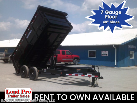 &lt;p&gt;&lt;span style=&quot;color: #363636; font-family: Hind, sans-serif; font-size: 16px;&quot;&gt;We offer RENT TO OWN and also offer Traditional Financing with approved credit !! This Trailer is for sale at Load Pro Trailer Sales in Clarinda Iowa.&amp;nbsp;&lt;/span&gt;&lt;/p&gt;
&lt;p&gt;&lt;span style=&quot;color: #222222; font-family: &#39;Maven Pro&#39;, &#39;open sans&#39;, &#39;Helvetica Neue&#39;, Helvetica, Arial, sans-serif; font-size: 13px;&quot;&gt;83&quot; x 14&#39; Tandem Axle Dump Low-Pro Dump&lt;/span&gt;&lt;/p&gt;
&lt;ul class=&quot;m-t-sm&quot; style=&quot;box-sizing: border-box; margin-top: 10px; margin-bottom: 10px; color: #222222; font-family: &#39;Maven Pro&#39;, &#39;open sans&#39;, &#39;Helvetica Neue&#39;, Helvetica, Arial, sans-serif; font-size: 13px; padding-left: 16px;&quot;&gt;
&lt;li style=&quot;box-sizing: border-box;&quot;&gt;8&quot; x 13 lb. I-Beam Frame&lt;/li&gt;
&lt;li style=&quot;box-sizing: border-box;&quot;&gt;2 - 7,000 Lb Dexter Spring Axles (Elec FSA Brakes on both axles)&lt;/li&gt;
&lt;li style=&quot;box-sizing: border-box;&quot;&gt;ST235/80 R16 LRE 10 Ply.&amp;nbsp;&lt;/li&gt;
&lt;li style=&quot;box-sizing: border-box;&quot;&gt;Coupler 2-5/16&quot; Adjustable (6 HOLE)&lt;/li&gt;
&lt;li style=&quot;box-sizing: border-box;&quot;&gt;Diamond Plate Fenders (weld-on)&lt;/li&gt;
&lt;li style=&quot;box-sizing: border-box;&quot;&gt;16&quot; Cross-Members&lt;/li&gt;
&lt;li style=&quot;box-sizing: border-box;&quot;&gt;48&quot; Dump Sides w/48&quot; 2 Way Gate (7 Gauge Floor)&lt;/li&gt;
&lt;li style=&quot;box-sizing: border-box;&quot;&gt;REAR Slide-IN Ramps 80&quot; x 16&quot;&lt;/li&gt;
&lt;li style=&quot;box-sizing: border-box;&quot;&gt;Jack Spring Loaded Drop Leg 1-10K&lt;/li&gt;
&lt;li style=&quot;box-sizing: border-box;&quot;&gt;Lights LED (w/Cold Weather Harness)&lt;/li&gt;
&lt;li style=&quot;box-sizing: border-box;&quot;&gt;4 - D-Rings 3&quot; Weld On&lt;/li&gt;
&lt;li style=&quot;box-sizing: border-box;&quot;&gt;Front Tongue Mount (MAX-Box w/Divider)&lt;/li&gt;
&lt;li style=&quot;box-sizing: border-box;&quot;&gt;Scissor Hoist w/Standard Pump&lt;/li&gt;
&lt;li style=&quot;box-sizing: border-box;&quot;&gt;Rapid Battery Wall Charger (8 Amp)&lt;/li&gt;
&lt;li style=&quot;box-sizing: border-box;&quot;&gt;Tarp Kit Front Mount&lt;/li&gt;
&lt;li style=&quot;box-sizing: border-box;&quot;&gt;Rear Support Stands (2&quot; x 2&quot; Tubing)&lt;/li&gt;
&lt;li style=&quot;box-sizing: border-box;&quot;&gt;1 - MAX-STEP (30&quot;)&lt;/li&gt;
&lt;li style=&quot;box-sizing: border-box;&quot;&gt;Spare Tire Mount&lt;/li&gt;
&lt;li style=&quot;box-sizing: border-box;&quot;&gt;Black (w/Primer)&lt;/li&gt;
&lt;li style=&quot;box-sizing: border-box;&quot;&gt;Road Service Program&lt;/li&gt;
&lt;/ul&gt;
&lt;p&gt;All prices are cash or Finance.&amp;nbsp; We offer financing through Sheffield Financial with approved credit on new trailers . We are a Licensed dealer for Load Trail, Cross Enclosed Cargo Trailers, CargoMate, Alcom, and M&amp;amp;W Welding trailers.&lt;/p&gt;
&lt;p&gt;We carry enclosed cargo trailers, Low pro trailers, Utility Trailer, dump trailer, Bobcat trailer, car trailer, ATV Trailers, UTV Trailers, tilt bed equipment trailers, Hydraulic dovetail trailers, Implement trailers, Car Haulers, skid loader trailer, I beam Gooseneck Trailer, Gooseneck Trailer, scissor lift trailers, slingshot trailer, farm trailers, landscape trailer, forklift trailers, Spring loaded gate trailers, Aluminum trailer, Enclosed Car Trailers, Deck over Trailers, SXS Trailer, motorcycle trailers, Race trailers, lawncare trailer, Pipe top Trailer, seed trailers, Box Trailer, tool trailers, Hay Trailers, Fuel Trailer, Self Unloading Hay Trailer, Used trailer for sale, Construction trailers, Craft Trailers, Trailer to haul my golf cart, Jeep Trailers, Aluminum cargo trailers, and Buggy Haulers. We are centrally located between Kansas City - MO - Omaha, NE and Des Moines, IA. We are close to Atlantic, IA - Red Oak, IA - Shenandoah, IA - Bradyville, IA - Maryville, MO - St Joseph, MO - Rockport, MO. We carry a large selection of parts to fit all makes and models of trailer and have a full service shop to repair all makes and models of trailers&lt;/p&gt;