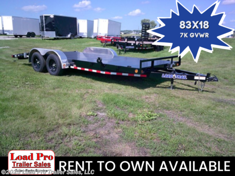 &lt;p&gt;We offer RENT TO OWN and also offer Traditional Financing with approved credit !! This Trailer is for sale at Load Pro Trailer Sales in Clarinda Iowa.&lt;/p&gt;
&lt;p&gt;&lt;span style=&quot;color: #222222; font-family: &#39;Maven Pro&#39;, &#39;open sans&#39;, &#39;Helvetica Neue&#39;, Helvetica, Arial, sans-serif; font-size: 13px; text-wrap: nowrap;&quot;&gt;83&quot; x 18&#39; Tandem Axle Carhauler&lt;/span&gt;&lt;/p&gt;
&lt;ul class=&quot;m-t-sm&quot; style=&quot;box-sizing: border-box; margin-top: 10px; margin-bottom: 10px; color: #222222; font-family: &#39;Maven Pro&#39;, &#39;open sans&#39;, &#39;Helvetica Neue&#39;, Helvetica, Arial, sans-serif; font-size: 13px; text-wrap: nowrap; padding-left: 16px;&quot;&gt;
&lt;li style=&quot;box-sizing: border-box;&quot;&gt;5&quot; Channel Frame&lt;/li&gt;
&lt;li style=&quot;box-sizing: border-box;&quot;&gt;2 - 3,500 Lb Dexter Spring Axles (&amp;nbsp; Elec FSA Brakes on both axles)&lt;/li&gt;
&lt;li style=&quot;box-sizing: border-box;&quot;&gt;ST205/75 R15 LRC 6 Ply.&amp;nbsp;&amp;nbsp;&lt;/li&gt;
&lt;li style=&quot;box-sizing: border-box;&quot;&gt;Coupler 2-5/16&quot; Adjustable (4 HOLE)&lt;/li&gt;
&lt;li style=&quot;box-sizing: border-box;&quot;&gt;Steel Floor DP w/2&#39; Dove Tail&amp;nbsp;&amp;nbsp;&lt;/li&gt;
&lt;li style=&quot;box-sizing: border-box;&quot;&gt;Diamond Plate Alum. Tear Drop Fenders (removable)&lt;/li&gt;
&lt;li style=&quot;box-sizing: border-box;&quot;&gt;REAR Slide-IN Ramps 5&#39; x 16&quot;&amp;nbsp;&amp;nbsp;&lt;/li&gt;
&lt;li style=&quot;box-sizing: border-box;&quot;&gt;24&quot; Cross-Members&lt;/li&gt;
&lt;li style=&quot;box-sizing: border-box;&quot;&gt;Jack Swivel 5000 lb.&lt;/li&gt;
&lt;li style=&quot;box-sizing: border-box;&quot;&gt;Lights LED (w/Cold Weather Harness)&lt;/li&gt;
&lt;li style=&quot;box-sizing: border-box;&quot;&gt;4 - D-Rings 3&quot; Weld On&lt;/li&gt;
&lt;li style=&quot;box-sizing: border-box;&quot;&gt;Spare Tire Mount&lt;/li&gt;
&lt;li style=&quot;box-sizing: border-box;&quot;&gt;Black (w/Primer)&lt;/li&gt;
&lt;li style=&quot;box-sizing: border-box;&quot;&gt;Road Service Program&lt;/li&gt;
&lt;/ul&gt;
&lt;ul style=&quot;box-sizing: border-box; margin-top: 0px; margin-bottom: 0px; padding-left: 1.5em; list-style: none; font-size: 16px; color: #232323; font-family: Arial, &#39; Helvetica Neue&#39;, Helvetica, Arial, sans-serif;&quot;&gt;
&lt;li style=&quot;box-sizing: border-box;&quot;&gt;
&lt;p style=&quot;box-sizing: inherit; margin-top: 0px; margin-bottom: 1rem; color: #373a3c; font-family: Lato, sans-serif;&quot;&gt;&lt;span style=&quot;box-sizing: inherit; color: #222222; font-family: &#39;Maven Pro&#39;, &#39;open sans&#39;, &#39;Helvetica Neue&#39;, Helvetica, Arial, sans-serif;&quot;&gt;&lt;span style=&quot;box-sizing: inherit; font-size: 13px;&quot;&gt;All prices are cash or Finance.&amp;nbsp; We offer financing through Sheffield Financial with approved credit on new trailers . We are a Licensed dealer for Load Trail, Cross Enclosed Cargo Trailers, CargoMate, Alcom, and M&amp;amp;W Welding trailers.&lt;/span&gt;&lt;/span&gt;&lt;/p&gt;
&lt;p style=&quot;box-sizing: inherit; margin-top: 0px; margin-bottom: 1rem; color: #373a3c; font-family: Lato, sans-serif;&quot;&gt;&lt;span style=&quot;box-sizing: inherit; color: #222222; font-family: &#39;Maven Pro&#39;, &#39;open sans&#39;, &#39;Helvetica Neue&#39;, Helvetica, Arial, sans-serif;&quot;&gt;&lt;span style=&quot;box-sizing: inherit; font-size: 13px;&quot;&gt;We carry enclosed cargo trailers, Low pro trailers, Utility Trailer, dump trailer, Bobcat trailer, car trailer, ATV Trailers, UTV Trailers, tilt bed equipment trailers, Hydraulic dovetail trailers, Implement trailers, Car Haulers, skid loader trailer, I beam Gooseneck Trailer, Gooseneck Trailer, scissor lift trailers, slingshot trailer, farm trailers, landscape trailer, forklift trailers, Spring loaded gate trailers, Aluminum trailer, Enclosed Car Trailers, Deck over Trailers, SXS Trailer, motorcycle trailers, Race trailers, lawncare trailer, Pipe top Trailer, seed trailers, Box Trailer, tool trailers, Hay Trailers, Fuel Trailer, Self Unloading Hay Trailer, Used trailer for sale, Construction trailers, Craft Trailers, Trailer to haul my golf cart, Jeep Trailers, Aluminum cargo trailers, and Buggy Haulers. We are centrally located between Kansas City - MO - Omaha, NE and Des Moines, IA. We are close to Atlantic, IA - Red Oak, IA - Shenandoah, IA - Bradyville, IA - Maryville, MO - St Joseph, MO - Rockport, MO. We carry a large selection of parts to fit all makes and models of trailer and have a full service shop to repair all makes and models of trailers.&lt;/span&gt;&lt;/span&gt;&lt;/p&gt;
&lt;/li&gt;
&lt;/ul&gt;