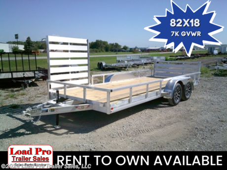 &lt;p&gt;&lt;span style=&quot;color: #363636; font-family: Hind, sans-serif; font-size: 18.88px;&quot;&gt;We offer RENT TO OWN and also offer Traditional Financing with approved credit !! This Trailer is for sale at Load Pro Trailer Sales in Clarinda Iowa.&amp;nbsp;&lt;/span&gt;&lt;/p&gt;
&lt;p&gt;&lt;strong&gt;New H&amp;amp;H 82X18 Aluminum Utility Trailer&lt;/strong&gt;&lt;/p&gt;
&lt;ul&gt;
&lt;li&gt;3&quot; x 2&quot; Aluminum Angle Extrusion Frame&lt;/li&gt;
&lt;li&gt;3&quot; Aluminum Channel Crossmembers&amp;nbsp;&lt;/li&gt;
&lt;li&gt;5&quot; Aluminum Triple Tube Tongue&amp;nbsp;&lt;/li&gt;
&lt;li&gt;2&quot; x 1-1/2&quot; Aluminum Extrusion Tube Uprights&lt;/li&gt;
&lt;li&gt;2&quot; x 2&quot; Aluminum Tube Top Rail&lt;/li&gt;
&lt;li&gt;Aluminum Side Gate&lt;/li&gt;
&lt;li&gt;2-5/16&quot; A-Frame Posi-Lock Coupler&amp;nbsp;&lt;/li&gt;
&lt;li&gt;Dual Safety Chains and Hooks&lt;/li&gt;
&lt;li&gt;7-Way RV-Style Plug&lt;/li&gt;
&lt;li&gt;Sealed Wiring Harness&lt;/li&gt;
&lt;li&gt;2k Rated Setback Jack w/ Foot&lt;/li&gt;
&lt;li&gt;54&quot; Aluminum Bi-Fold Gate&lt;/li&gt;
&lt;li&gt;Aluminum Teardrop Fenders w/ Backs (Tandem Axle)&lt;/li&gt;
&lt;li&gt;Tandem Spring Brake Suspension, 7000 lb. GVWR (Tandem Axle)&lt;/li&gt;
&lt;li&gt;Easy Lube Hubs&lt;/li&gt;
&lt;li&gt;ST205/75R15 &#39;C&#39; Tires&lt;/li&gt;
&lt;li&gt;15&quot; Aluminum Wheels&lt;/li&gt;
&lt;li&gt;2 x 8 Pressure Treated Pine Decking&lt;/li&gt;
&lt;li&gt;Front &amp;amp; Rear End Board Caps&lt;/li&gt;
&lt;li&gt;Aluminum Stake Pockets&lt;/li&gt;
&lt;li&gt;Full LED, DOT Compliant Lighting&lt;/li&gt;
&lt;/ul&gt;
&lt;p&gt;&amp;nbsp;&lt;/p&gt;
&lt;ul style=&quot;box-sizing: border-box; margin-top: 0px; margin-bottom: 0px; padding-left: 1.5em; list-style: none; font-size: 16px; color: #232323; font-family: Arial, &#39; Helvetica Neue&#39;, Helvetica, Arial, sans-serif;&quot;&gt;
&lt;li style=&quot;box-sizing: border-box;&quot;&gt;
&lt;p style=&quot;box-sizing: inherit; margin-top: 0px; margin-bottom: 1rem; color: #373a3c; font-family: Lato, sans-serif;&quot;&gt;&lt;span style=&quot;box-sizing: inherit; color: #222222; font-family: &#39;Maven Pro&#39;, &#39;open sans&#39;, &#39;Helvetica Neue&#39;, Helvetica, Arial, sans-serif;&quot;&gt;&lt;span style=&quot;box-sizing: inherit; font-size: 13px;&quot;&gt;All prices are cash or Finance.&amp;nbsp; We offer financing through Sheffield Financial with approved credit on new trailers . We are a Licensed dealer for Load Trail, Cross Enclosed Cargo Trailers, CargoMate, Alcom, and M&amp;amp;W Welding trailers.&lt;/span&gt;&lt;/span&gt;&lt;/p&gt;
&lt;p style=&quot;box-sizing: inherit; margin-top: 0px; margin-bottom: 1rem; color: #373a3c; font-family: Lato, sans-serif;&quot;&gt;&lt;span style=&quot;box-sizing: inherit; color: #222222; font-family: &#39;Maven Pro&#39;, &#39;open sans&#39;, &#39;Helvetica Neue&#39;, Helvetica, Arial, sans-serif;&quot;&gt;&lt;span style=&quot;box-sizing: inherit; font-size: 13px;&quot;&gt;We carry enclosed cargo trailers, Low pro trailers, Utility Trailer, dump trailer, Bobcat trailer, car trailer, ATV Trailers, UTV Trailers, tilt bed equipment trailers, Hydraulic dovetail trailers, Implement trailers, Car Haulers, skid loader trailer, I beam Gooseneck Trailer, Gooseneck Trailer, scissor lift trailers, slingshot trailer, farm trailers, landscape trailer, forklift trailers, Spring loaded gate trailers, Aluminum trailer, Enclosed Car Trailers, Deck over Trailers, SXS Trailer, motorcycle trailers, Race trailers, lawncare trailer, Pipe top Trailer, seed trailers, Box Trailer, tool trailers, Hay Trailers, Fuel Trailer, Self Unloading Hay Trailer, Used trailer for sale, Construction trailers, Craft Trailers, Trailer to haul my golf cart, Jeep Trailers, Aluminum cargo trailers, and Buggy Haulers. We are centrally located between Kansas City - MO - Omaha, NE and Des Moines, IA. We are close to Atlantic, IA - Red Oak, IA - Shenandoah, IA - Bradyville, IA - Maryville, MO - St Joseph, MO - Rockport, MO. We carry a large selection of parts to fit all makes and models of trailer and have a full service shop to repair all makes and models of trailers.&lt;/span&gt;&lt;/span&gt;&lt;/p&gt;
&lt;/li&gt;
&lt;/ul&gt;