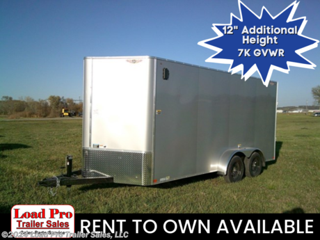 &lt;p&gt;&lt;span style=&quot;color: #363636; font-family: Hind, sans-serif; font-size: 18.88px;&quot;&gt;We offer RENT TO OWN and also offer Traditional Financing with approved credit !! This Trailer is for sale at Load Pro Trailer Sales in Clarinda Iowa.&amp;nbsp;&lt;/span&gt;&lt;/p&gt;
&lt;p&gt;&lt;span style=&quot;color: #363636; font-family: Hind, sans-serif; font-size: 18.88px;&quot;&gt;New H&amp;amp;H 7X16 Enclosed Cargo Trailer&amp;nbsp;&lt;/span&gt;&lt;/p&gt;
&lt;ul&gt;
&lt;li&gt;&lt;span style=&quot;color: #363636; font-family: Hind, sans-serif;&quot;&gt;&lt;span style=&quot;font-size: 18.88px;&quot;&gt;Steel Tube Frame &amp;amp; Tongue&lt;/span&gt;&lt;/span&gt;&lt;/li&gt;
&lt;li&gt;&lt;span style=&quot;color: #363636; font-family: Hind, sans-serif;&quot;&gt;&lt;span style=&quot;font-size: 18.88px;&quot;&gt;Formed Channel Steel Crossmembers&lt;/span&gt;&lt;/span&gt;&lt;/li&gt;
&lt;li&gt;&lt;span style=&quot;color: #363636; font-family: Hind, sans-serif;&quot;&gt;&lt;span style=&quot;font-size: 18.88px;&quot;&gt;24&amp;rdquo; On-Center Steel Tube Wall Uprights&lt;/span&gt;&lt;/span&gt;&lt;/li&gt;
&lt;li&gt;&lt;span style=&quot;color: #363636; font-family: Hind, sans-serif;&quot;&gt;&lt;span style=&quot;font-size: 18.88px;&quot;&gt;24&amp;rdquo; On-Center Galvanized Steel Tube Roof Bows&lt;/span&gt;&lt;/span&gt;&lt;/li&gt;
&lt;li&gt;&lt;strong&gt;&lt;span style=&quot;color: #363636; font-family: Hind, sans-serif;&quot;&gt;&lt;span style=&quot;font-size: 18.88px;&quot;&gt;12&quot; Additional Height&lt;/span&gt;&lt;/span&gt;&lt;/strong&gt;&lt;/li&gt;
&lt;li&gt;&lt;span style=&quot;color: #363636; font-family: Hind, sans-serif;&quot;&gt;&lt;span style=&quot;font-size: 18.88px;&quot;&gt;V-Nose Front&lt;/span&gt;&lt;/span&gt;&lt;/li&gt;
&lt;li&gt;&lt;span style=&quot;color: #363636; font-family: Hind, sans-serif;&quot;&gt;&lt;span style=&quot;font-size: 18.88px;&quot;&gt;A-Frame Posi-Lock Coupler with Dual Safety Chains&lt;/span&gt;&lt;/span&gt;&lt;/li&gt;
&lt;li&gt;&lt;strong&gt;&lt;span style=&quot;color: #363636; font-family: Hind, sans-serif;&quot;&gt;&lt;span style=&quot;font-size: 18.88px;&quot;&gt;7K Drop Leg Jack&lt;/span&gt;&lt;/span&gt;&lt;/strong&gt;&lt;/li&gt;
&lt;li&gt;&lt;span style=&quot;color: #363636; font-family: Hind, sans-serif;&quot;&gt;&lt;span style=&quot;font-size: 18.88px;&quot;&gt;Side Door with RV Style, Flush-Lock Latch&lt;/span&gt;&lt;/span&gt;&lt;/li&gt;
&lt;li&gt;&lt;span style=&quot;color: #363636; font-family: Hind, sans-serif;&quot;&gt;&lt;span style=&quot;font-size: 18.88px;&quot;&gt;Aluminum Door Hold Back&lt;/span&gt;&lt;/span&gt;&lt;/li&gt;
&lt;li&gt;&lt;span style=&quot;color: #363636; font-family: Hind, sans-serif;&quot;&gt;&lt;span style=&quot;font-size: 18.88px;&quot;&gt;Rear Ramp Door&amp;nbsp;&lt;/span&gt;&lt;/span&gt;&lt;/li&gt;
&lt;li&gt;&lt;span style=&quot;color: #363636; font-family: Hind, sans-serif;&quot;&gt;&lt;span style=&quot;font-size: 18.88px;&quot;&gt;Aluminum Fenders&lt;/span&gt;&lt;/span&gt;&lt;/li&gt;
&lt;li&gt;&lt;span style=&quot;color: #363636; font-family: Hind, sans-serif;&quot;&gt;&lt;span style=&quot;font-size: 18.88px;&quot;&gt;Drop Spring Axle (s) with Easy Lube Hubs&lt;/span&gt;&lt;/span&gt;&lt;/li&gt;
&lt;li&gt;&lt;span style=&quot;color: #363636; font-family: Hind, sans-serif;&quot;&gt;&lt;span style=&quot;font-size: 18.88px;&quot;&gt;&lt;strong&gt;4-Wheel&lt;/strong&gt; Electric Brakes (Tandem Models)&lt;/span&gt;&lt;/span&gt;&lt;/li&gt;
&lt;li&gt;&lt;span style=&quot;color: #363636; font-family: Hind, sans-serif;&quot;&gt;&lt;span style=&quot;font-size: 18.88px;&quot;&gt;Radial Tires on &lt;strong&gt;Black&lt;/strong&gt; Steel Wheels&lt;/span&gt;&lt;/span&gt;&lt;/li&gt;
&lt;li&gt;&lt;span style=&quot;color: #363636; font-family: Hind, sans-serif;&quot;&gt;&lt;span style=&quot;font-size: 18.88px;&quot;&gt;Weather Coated Tongue &amp;amp; Rear Bulkhead&lt;/span&gt;&lt;/span&gt;&lt;/li&gt;
&lt;li&gt;&lt;span style=&quot;color: #363636; font-family: Hind, sans-serif;&quot;&gt;&lt;span style=&quot;font-size: 18.88px;&quot;&gt;Fully Undercoated Body&lt;/span&gt;&lt;/span&gt;&lt;/li&gt;
&lt;li&gt;&lt;span style=&quot;color: #363636; font-family: Hind, sans-serif;&quot;&gt;&lt;span style=&quot;font-size: 18.88px;&quot;&gt;Vapor Barrier&lt;/span&gt;&lt;/span&gt;&lt;/li&gt;
&lt;li&gt;&lt;span style=&quot;color: #363636; font-family: Hind, sans-serif;&quot;&gt;&lt;span style=&quot;font-size: 18.88px;&quot;&gt;.030 Smooth Aluminum Exterior Sheeting&lt;/span&gt;&lt;/span&gt;&lt;/li&gt;
&lt;li&gt;&lt;span style=&quot;color: #363636; font-family: Hind, sans-serif;&quot;&gt;&lt;span style=&quot;font-size: 18.88px;&quot;&gt;Flat Roof Design with .024 Aluminum &amp;amp; Slightly Sloped&lt;/span&gt;&lt;/span&gt;&lt;/li&gt;
&lt;li&gt;&lt;span style=&quot;color: #363636; font-family: Hind, sans-serif;&quot;&gt;&lt;span style=&quot;font-size: 18.88px;&quot;&gt;24&amp;rdquo; Aluminum Tread Plate Rock Guard&lt;/span&gt;&lt;/span&gt;&lt;/li&gt;
&lt;li&gt;&lt;span style=&quot;color: #363636; font-family: Hind, sans-serif;&quot;&gt;&lt;span style=&quot;font-size: 18.88px;&quot;&gt;Extruded Aluminum Trim&lt;/span&gt;&lt;/span&gt;&lt;/li&gt;
&lt;li&gt;&lt;span style=&quot;color: #363636; font-family: Hind, sans-serif;&quot;&gt;&lt;span style=&quot;font-size: 18.88px;&quot;&gt;3/8&quot; Wood Interior Walls&lt;/span&gt;&lt;/span&gt;&lt;/li&gt;
&lt;li&gt;&lt;span style=&quot;color: #363636; font-family: Hind, sans-serif;&quot;&gt;&lt;span style=&quot;font-size: 18.88px;&quot;&gt;Aluminum H-Channel Wall Transitions&lt;/span&gt;&lt;/span&gt;&lt;/li&gt;
&lt;li&gt;&lt;span style=&quot;color: #363636; font-family: Hind, sans-serif;&quot;&gt;&lt;span style=&quot;font-size: 18.88px;&quot;&gt;3/4&amp;rdquo; Engineered Wood Flooring&lt;/span&gt;&lt;/span&gt;&lt;/li&gt;
&lt;li&gt;&lt;span style=&quot;color: #363636; font-family: Hind, sans-serif;&quot;&gt;&lt;span style=&quot;font-size: 18.88px;&quot;&gt;12V LED Dome Light(s) &amp;amp; Switch, Wall Mounted&lt;/span&gt;&lt;/span&gt;&lt;/li&gt;
&lt;li&gt;&lt;span style=&quot;color: #363636; font-family: Hind, sans-serif;&quot;&gt;&lt;span style=&quot;font-size: 18.88px;&quot;&gt;Full DOT Compliant, LED Lighting&lt;/span&gt;&lt;/span&gt;&lt;/li&gt;
&lt;li&gt;&lt;strong&gt;&lt;span style=&quot;color: #363636; font-family: Hind, sans-serif;&quot;&gt;&lt;span style=&quot;font-size: 18.88px;&quot;&gt;Sidewall Vents&lt;/span&gt;&lt;/span&gt;&lt;/strong&gt;&lt;/li&gt;
&lt;li&gt;&lt;strong&gt;&lt;span style=&quot;color: #363636; font-family: Hind, sans-serif;&quot;&gt;&lt;span style=&quot;font-size: 18.88px;&quot;&gt;Tie Down D Ring&lt;/span&gt;&lt;/span&gt;&lt;/strong&gt;&lt;/li&gt;
&lt;li&gt;&lt;span style=&quot;color: #363636; font-family: Hind, sans-serif;&quot;&gt;&lt;span style=&quot;font-size: 18.88px;&quot;&gt;Limited 3-Year Warranty&lt;/span&gt;&lt;/span&gt;&lt;/li&gt;
&lt;/ul&gt;
&lt;p style=&quot;box-sizing: inherit; margin-top: 0px; margin-bottom: 1rem; color: #373a3c; font-family: Lato, sans-serif;&quot;&gt;&lt;span style=&quot;box-sizing: inherit; color: #222222; font-family: &#39;Maven Pro&#39;, &#39;open sans&#39;, &#39;Helvetica Neue&#39;, Helvetica, Arial, sans-serif;&quot;&gt;&lt;span style=&quot;box-sizing: inherit; font-size: 13px;&quot;&gt;All prices are cash or Finance.&amp;nbsp; We offer financing through Sheffield Financial with approved credit on new trailers . We are a Licensed dealer for Load Trail, Cross Enclosed Cargo Trailers, CargoMate, Alcom, and M&amp;amp;W Welding trailers.&lt;/span&gt;&lt;/span&gt;&lt;/p&gt;
&lt;p style=&quot;box-sizing: inherit; margin-top: 0px; margin-bottom: 1rem; color: #373a3c; font-family: Lato, sans-serif;&quot;&gt;&lt;span style=&quot;box-sizing: inherit; color: #222222; font-family: &#39;Maven Pro&#39;, &#39;open sans&#39;, &#39;Helvetica Neue&#39;, Helvetica, Arial, sans-serif;&quot;&gt;&lt;span style=&quot;box-sizing: inherit; font-size: 13px;&quot;&gt;We carry enclosed cargo trailers, Low pro trailers, Utility Trailer, dump trailer, Bobcat trailer, car trailer, ATV Trailers, UTV Trailers, tilt bed equipment trailers, Hydraulic dovetail trailers, Implement trailers, Car Haulers, skid loader trailer, I beam Gooseneck Trailer, Gooseneck Trailer, scissor lift trailers, slingshot trailer, farm trailers, landscape trailer, forklift trailers, Spring loaded gate trailers, Aluminum trailer, Enclosed Car Trailers, Deck over Trailers, SXS Trailer, motorcycle trailers, Race trailers, lawncare trailer, Pipe top Trailer, seed trailers, Box Trailer, tool trailers, Hay Trailers, Fuel Trailer, Self Unloading Hay Trailer, Used trailer for sale, Construction trailers, Craft Trailers, Trailer to haul my golf cart, Jeep Trailers, Aluminum cargo trailers, and Buggy Haulers. We are centrally located between Kansas City - MO - Omaha, NE and Des Moines, IA. We are close to Atlantic, IA - Red Oak, IA - Shenandoah, IA - Bradyville, IA - Maryville, MO - St Joseph, MO - Rockport, MO. We carry a large selection of parts to fit all makes and models of trailer and have a full service shop to repair all makes and models of trailers.&lt;/span&gt;&lt;/span&gt;&lt;/p&gt;