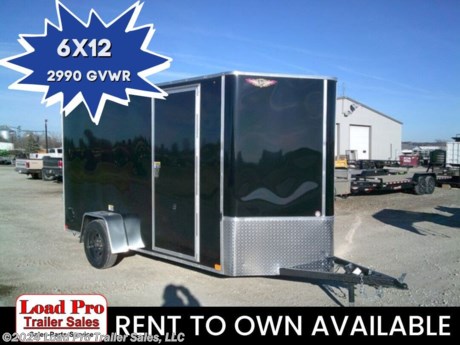 &lt;p&gt;&lt;span style=&quot;color: #363636; font-family: Hind, sans-serif; font-size: 18.88px;&quot;&gt;We offer RENT TO OWN and also offer Traditional Financing with approved credit !! This Trailer is for sale at Load Pro Trailer Sales in Clarinda Iowa.&amp;nbsp;&lt;/span&gt;&lt;/p&gt;
&lt;p&gt;&lt;span style=&quot;color: #363636; font-family: Hind, sans-serif; font-size: 18.88px;&quot;&gt;New H&amp;amp;H 6X12 Enclosed Cargo Trailer&lt;/span&gt;&lt;/p&gt;
&lt;p style=&quot;box-sizing: inherit; margin: 0px; padding: 0px; line-height: 1.6; text-rendering: optimizelegibility; font-family: Montserrat, sans-serif;&quot;&gt;4&quot; Steel Tube Frame&lt;/p&gt;
&lt;p style=&quot;box-sizing: inherit; margin: 0px; padding: 0px; line-height: 1.6; text-rendering: optimizelegibility; font-family: Montserrat, sans-serif;&quot;&gt;24&quot; On-Center Formed Channel Steel Crossmembers&lt;/p&gt;
&lt;p style=&quot;box-sizing: inherit; margin: 0px; padding: 0px; line-height: 1.6; text-rendering: optimizelegibility; font-family: Montserrat, sans-serif;&quot;&gt;4&quot; Steel Tube A-Frame Tongue&lt;/p&gt;
&lt;p style=&quot;box-sizing: inherit; margin: 0px; padding: 0px; line-height: 1.6; text-rendering: optimizelegibility; font-family: Montserrat, sans-serif;&quot;&gt;24&quot; On-Center Steel Tube Wall Uprights&lt;/p&gt;
&lt;p style=&quot;box-sizing: inherit; margin: 0px; padding: 0px; line-height: 1.6; text-rendering: optimizelegibility; font-family: Montserrat, sans-serif;&quot;&gt;24&quot; On-Center Galvanized Steel Tube Roof Bows&lt;/p&gt;
&lt;p style=&quot;box-sizing: inherit; margin: 0px; padding: 0px; line-height: 1.6; text-rendering: optimizelegibility; font-family: Montserrat, sans-serif;&quot;&gt;&lt;strong&gt;6&quot; additional height&lt;/strong&gt;&lt;/p&gt;
&lt;p style=&quot;box-sizing: inherit; margin: 0px; padding: 0px; line-height: 1.6; text-rendering: optimizelegibility; font-family: Montserrat, sans-serif;&quot;&gt;&lt;strong&gt;Sidewall Vents&lt;/strong&gt;&lt;/p&gt;
&lt;p style=&quot;box-sizing: inherit; margin: 0px; padding: 0px; line-height: 1.6; text-rendering: optimizelegibility; font-family: Montserrat, sans-serif;&quot;&gt;V-Nose Front&lt;/p&gt;
&lt;p style=&quot;box-sizing: inherit; margin: 0px; padding: 0px; line-height: 1.6; text-rendering: optimizelegibility; font-family: Montserrat, sans-serif;&quot;&gt;2&quot; A-Frame Posi-Lock Coupler&lt;/p&gt;
&lt;p style=&quot;box-sizing: inherit; margin: 0px; padding: 0px; line-height: 1.6; text-rendering: optimizelegibility; font-family: Montserrat, sans-serif;&quot;&gt;Dual Safety Chains and Hooks&lt;/p&gt;
&lt;p style=&quot;box-sizing: inherit; margin: 0px; padding: 0px; line-height: 1.6; text-rendering: optimizelegibility; font-family: Montserrat, sans-serif;&quot;&gt;4-Prong Plug&lt;/p&gt;
&lt;p style=&quot;box-sizing: inherit; margin: 0px; padding: 0px; line-height: 1.6; text-rendering: optimizelegibility; font-family: Montserrat, sans-serif;&quot;&gt;Wiring Enclosed in Conduit&lt;/p&gt;
&lt;p style=&quot;box-sizing: inherit; margin: 0px; padding: 0px; line-height: 1.6; text-rendering: optimizelegibility; font-family: Montserrat, sans-serif;&quot;&gt;2K Rated Swivel Jack with Foot&lt;/p&gt;
&lt;p style=&quot;box-sizing: inherit; margin: 0px; padding: 0px; line-height: 1.6; text-rendering: optimizelegibility; font-family: Montserrat, sans-serif;&quot;&gt;32&quot; Side Door with RV-Style Latch&lt;/p&gt;
&lt;p style=&quot;box-sizing: inherit; margin: 0px; padding: 0px; line-height: 1.6; text-rendering: optimizelegibility; font-family: Montserrat, sans-serif;&quot;&gt;Aluminum Door Hold-Back&lt;/p&gt;
&lt;p style=&quot;box-sizing: inherit; margin: 0px; padding: 0px; line-height: 1.6; text-rendering: optimizelegibility; font-family: Montserrat, sans-serif;&quot;&gt;Spring Assist Rear Ramp Door&lt;/p&gt;
&lt;p style=&quot;box-sizing: inherit; margin: 0px; padding: 0px; line-height: 1.6; text-rendering: optimizelegibility; font-family: Montserrat, sans-serif;&quot;&gt;Aluminum Tapered Square Fenders&lt;/p&gt;
&lt;p style=&quot;box-sizing: inherit; margin: 0px; padding: 0px; line-height: 1.6; text-rendering: optimizelegibility; font-family: Montserrat, sans-serif;&quot;&gt;Single Drop Spring Idler Suspension, 2990 lb. GVWR&lt;/p&gt;
&lt;p style=&quot;box-sizing: inherit; margin: 0px; padding: 0px; line-height: 1.6; text-rendering: optimizelegibility; font-family: Montserrat, sans-serif;&quot;&gt;Easy Lube Hubs&lt;/p&gt;
&lt;p style=&quot;box-sizing: inherit; margin: 0px; padding: 0px; line-height: 1.6; text-rendering: optimizelegibility; font-family: Montserrat, sans-serif;&quot;&gt;ST205/75R15 &#39;C&#39; Tires&lt;/p&gt;
&lt;p style=&quot;box-sizing: inherit; margin: 0px; padding: 0px; line-height: 1.6; text-rendering: optimizelegibility; font-family: Montserrat, sans-serif;&quot;&gt;15&quot; Wheels&lt;/p&gt;
&lt;p style=&quot;box-sizing: inherit; margin: 0px; padding: 0px; line-height: 1.6; text-rendering: optimizelegibility; font-family: Montserrat, sans-serif;&quot;&gt;Weather Coated Tongue and Rear Bulkhead&lt;/p&gt;
&lt;p style=&quot;box-sizing: inherit; margin: 0px; padding: 0px; line-height: 1.6; text-rendering: optimizelegibility; font-family: Montserrat, sans-serif;&quot;&gt;Body Fully Undercoated&lt;/p&gt;
&lt;p style=&quot;box-sizing: inherit; margin: 0px; padding: 0px; line-height: 1.6; text-rendering: optimizelegibility; font-family: Montserrat, sans-serif;&quot;&gt;Vapor Barrier&lt;/p&gt;
&lt;p style=&quot;box-sizing: inherit; margin: 0px; padding: 0px; line-height: 1.6; text-rendering: optimizelegibility; font-family: Montserrat, sans-serif;&quot;&gt;.030 Smooth Aluminum Exterior Sheeting&lt;/p&gt;
&lt;p style=&quot;box-sizing: inherit; margin: 0px; padding: 0px; line-height: 1.6; text-rendering: optimizelegibility; font-family: Montserrat, sans-serif;&quot;&gt;Flat Roof with .024 Aluminum Sheeting&lt;/p&gt;
&lt;p style=&quot;box-sizing: inherit; margin: 0px; padding: 0px; line-height: 1.6; text-rendering: optimizelegibility; font-family: Montserrat, sans-serif;&quot;&gt;24&quot; Aluminum Tread Plate Rock Guard with Extruded Trim&lt;/p&gt;
&lt;p style=&quot;box-sizing: inherit; margin: 0px; padding: 0px; line-height: 1.6; text-rendering: optimizelegibility; font-family: Montserrat, sans-serif;&quot;&gt;3/8&quot; Engineered Wood Walls&lt;/p&gt;
&lt;p style=&quot;box-sizing: inherit; margin: 0px; padding: 0px; line-height: 1.6; text-rendering: optimizelegibility; font-family: Montserrat, sans-serif;&quot;&gt;Aluminum H-Channel Wall Transitions&lt;/p&gt;
&lt;p style=&quot;box-sizing: inherit; margin: 0px; padding: 0px; line-height: 1.6; text-rendering: optimizelegibility; font-family: Montserrat, sans-serif;&quot;&gt;3/4&quot; Engineered Wood Floor&lt;/p&gt;
&lt;p style=&quot;box-sizing: inherit; margin: 0px; padding: 0px; line-height: 1.6; text-rendering: optimizelegibility; font-family: Montserrat, sans-serif;&quot;&gt;12V LED Dome Light and Switch, Wall Mounted&lt;/p&gt;
&lt;p style=&quot;box-sizing: inherit; margin: 0px; padding: 0px; line-height: 1.6; text-rendering: optimizelegibility; font-family: Montserrat, sans-serif;&quot;&gt;Full LED, DOT Compliant Lighting&lt;/p&gt;
&lt;p style=&quot;box-sizing: inherit; margin: 0px; padding: 0px; line-height: 1.6; text-rendering: optimizelegibility; font-family: Montserrat, sans-serif;&quot;&gt;Limited 3-Year Warranty&lt;/p&gt;
&lt;p style=&quot;box-sizing: inherit; margin: 0px; padding: 0px; line-height: 1.6; text-rendering: optimizelegibility; font-family: Montserrat, sans-serif;&quot;&gt;&amp;nbsp;&lt;/p&gt;
&lt;ul style=&quot;box-sizing: border-box; margin-top: 0px; margin-bottom: 0px; padding-left: 1.5em; list-style: none; font-size: 16px; color: #232323; font-family: Arial, &#39; Helvetica Neue&#39;, Helvetica, Arial, sans-serif;&quot;&gt;
&lt;li style=&quot;box-sizing: border-box;&quot;&gt;
&lt;p style=&quot;box-sizing: inherit; margin-top: 0px; margin-bottom: 1rem; color: #373a3c; font-family: Lato, sans-serif;&quot;&gt;&lt;span style=&quot;box-sizing: inherit; color: #222222; font-family: &#39;Maven Pro&#39;, &#39;open sans&#39;, &#39;Helvetica Neue&#39;, Helvetica, Arial, sans-serif;&quot;&gt;&lt;span style=&quot;box-sizing: inherit; font-size: 13px;&quot;&gt;All prices are cash or Finance.&amp;nbsp; We offer financing through Sheffield Financial with approved credit on new trailers . We are a Licensed dealer for Load Trail, Cross Enclosed Cargo Trailers, CargoMate, Alcom, and M&amp;amp;W Welding trailers.&lt;/span&gt;&lt;/span&gt;&lt;/p&gt;
&lt;p style=&quot;box-sizing: inherit; margin-top: 0px; margin-bottom: 1rem; color: #373a3c; font-family: Lato, sans-serif;&quot;&gt;&lt;span style=&quot;box-sizing: inherit; color: #222222; font-family: &#39;Maven Pro&#39;, &#39;open sans&#39;, &#39;Helvetica Neue&#39;, Helvetica, Arial, sans-serif;&quot;&gt;&lt;span style=&quot;box-sizing: inherit; font-size: 13px;&quot;&gt;We carry enclosed cargo trailers, Low pro trailers, Utility Trailer, dump trailer, Bobcat trailer, car trailer, ATV Trailers, UTV Trailers, tilt bed equipment trailers, Hydraulic dovetail trailers, Implement trailers, Car Haulers, skid loader trailer, I beam Gooseneck Trailer, Gooseneck Trailer, scissor lift trailers, slingshot trailer, farm trailers, landscape trailer, forklift trailers, Spring loaded gate trailers, Aluminum trailer, Enclosed Car Trailers, Deck over Trailers, SXS Trailer, motorcycle trailers, Race trailers, lawncare trailer, Pipe top Trailer, seed trailers, Box Trailer, tool trailers, Hay Trailers, Fuel Trailer, Self Unloading Hay Trailer, Used trailer for sale, Construction trailers, Craft Trailers, Trailer to haul my golf cart, Jeep Trailers, Aluminum cargo trailers, and Buggy Haulers. We are centrally located between Kansas City - MO - Omaha, NE and Des Moines, IA. We are close to Atlantic, IA - Red Oak, IA - Shenandoah, IA - Bradyville, IA - Maryville, MO - St Joseph, MO - Rockport, MO. We carry a large selection of parts to fit all makes and models of trailer and have a full service shop to repair all makes and models of trailers.&lt;/span&gt;&lt;/span&gt;&lt;/p&gt;
&lt;/li&gt;
&lt;/ul&gt;