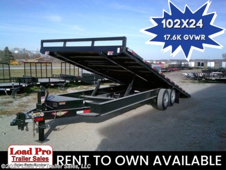 &lt;p&gt;&lt;span style=&quot;color: #363636; font-family: Hind, sans-serif; font-size: 18.88px;&quot;&gt;We offer RENT TO OWN and also offer Traditional Financing with approved credit !! This Trailer is for sale at Load Pro Trailer Sales in Clarinda Iowa.&amp;nbsp;&lt;/span&gt;&lt;/p&gt;
&lt;p&gt;&lt;strong&gt;New H&amp;amp;H Deckover 102X24 Power Tilt Trailer&lt;/strong&gt;&lt;/p&gt;
&lt;p&gt;10&quot;, 12lb/ft Steel I-Beam Frame&lt;/p&gt;
&lt;p&gt;3&quot; Steel Channel Crossmembers&lt;/p&gt;
&lt;p&gt;6&quot; Steel Channel Tongue, Fully Wrapped&lt;/p&gt;
&lt;p&gt;Integrated Side Steps&lt;/p&gt;
&lt;p&gt;HD Tube Bulkhead&lt;/p&gt;
&lt;p&gt;2-5/16&quot; Adjustable Height Coupler and Safety Chains&lt;/p&gt;
&lt;p&gt;Sealed Wiring Harness &amp;amp; 7-way Plug&lt;/p&gt;
&lt;p&gt;12K Rated Drop Leg Jack&lt;/p&gt;
&lt;p&gt;Reverse Taper Cut Dovetail&lt;/p&gt;
&lt;p&gt;Tandem Slipper Spring Brake Suspension&lt;/p&gt;
&lt;p&gt;Radial Tires on Steel Wheels&lt;/p&gt;
&lt;p&gt;Mud Flaps&lt;/p&gt;
&lt;p&gt;High Gloss Powder Coat Finish&lt;/p&gt;
&lt;p&gt;Pressure Treated Lumber Decking&lt;/p&gt;
&lt;p&gt;Front &amp;amp; Rear End Board Caps&lt;/p&gt;
&lt;p&gt;Stake Pockets and Rub Rails&lt;/p&gt;
&lt;p&gt;D-Rings, Floor Mounted&lt;/p&gt;
&lt;p&gt;Spare Tire Mount&lt;/p&gt;
&lt;p&gt;Lockable, Dual-Purpose Pump and Tool Box&lt;/p&gt;
&lt;p&gt;Full LED, DOT Compliant Lighting&lt;/p&gt;
&lt;p&gt;12V Hydraulic Pump and 12V Deep Cycle Battery&lt;/p&gt;
&lt;p&gt;Power-Up, Power-Down Hydraulics (Dual Ram)&lt;/p&gt;
&lt;p&gt;2-Button Corded Remote&lt;/p&gt;
&lt;p&gt;&amp;nbsp;&lt;/p&gt;
&lt;p&gt;Limited 3-Year Warranty&lt;/p&gt;
&lt;p&gt;&amp;nbsp;&lt;/p&gt;
&lt;ul style=&quot;box-sizing: border-box; margin-top: 0px; margin-bottom: 0px; padding-left: 1.5em; list-style: none; font-size: 16px; color: #232323; font-family: Arial, &#39; Helvetica Neue&#39;, Helvetica, Arial, sans-serif;&quot;&gt;
&lt;li style=&quot;box-sizing: border-box;&quot;&gt;
&lt;p style=&quot;box-sizing: inherit; margin-top: 0px; margin-bottom: 1rem; color: #373a3c; font-family: Lato, sans-serif;&quot;&gt;&lt;span style=&quot;box-sizing: inherit; color: #222222; font-family: &#39;Maven Pro&#39;, &#39;open sans&#39;, &#39;Helvetica Neue&#39;, Helvetica, Arial, sans-serif;&quot;&gt;&lt;span style=&quot;box-sizing: inherit; font-size: 13px;&quot;&gt;All prices are cash or Finance.&amp;nbsp; We offer financing through Sheffield Financial with approved credit on new trailers . We are a Licensed dealer for Load Trail, Cross Enclosed Cargo Trailers, CargoMate, Alcom, and M&amp;amp;W Welding trailers.&lt;/span&gt;&lt;/span&gt;&lt;/p&gt;
&lt;p style=&quot;box-sizing: inherit; margin-top: 0px; margin-bottom: 1rem; color: #373a3c; font-family: Lato, sans-serif;&quot;&gt;&lt;span style=&quot;box-sizing: inherit; color: #222222; font-family: &#39;Maven Pro&#39;, &#39;open sans&#39;, &#39;Helvetica Neue&#39;, Helvetica, Arial, sans-serif;&quot;&gt;&lt;span style=&quot;box-sizing: inherit; font-size: 13px;&quot;&gt;We carry enclosed cargo trailers, Low pro trailers, Utility Trailer, dump trailer, Bobcat trailer, car trailer, ATV Trailers, UTV Trailers, tilt bed equipment trailers, Hydraulic dovetail trailers, Implement trailers, Car Haulers, skid loader trailer, I beam Gooseneck Trailer, Gooseneck Trailer, scissor lift trailers, slingshot trailer, farm trailers, landscape trailer, forklift trailers, Spring loaded gate trailers, Aluminum trailer, Enclosed Car Trailers, Deck over Trailers, SXS Trailer, motorcycle trailers, Race trailers, lawncare trailer, Pipe top Trailer, seed trailers, Box Trailer, tool trailers, Hay Trailers, Fuel Trailer, Self Unloading Hay Trailer, Used trailer for sale, Construction trailers, Craft Trailers, Trailer to haul my golf cart, Jeep Trailers, Aluminum cargo trailers, and Buggy Haulers. We are centrally located between Kansas City - MO - Omaha, NE and Des Moines, IA. We are close to Atlantic, IA - Red Oak, IA - Shenandoah, IA - Bradyville, IA - Maryville, MO - St Joseph, MO - Rockport, MO. We carry a large selection of parts to fit all makes and models of trailer and have a full service shop to repair all makes and models of trailers.&lt;/span&gt;&lt;/span&gt;&lt;/p&gt;
&lt;/li&gt;
&lt;/ul&gt;