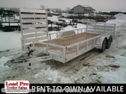 New 2023 H&H 82X18 Aluminum Utility Trailer w/ Side Load Gate available in Clarinda, Iowa