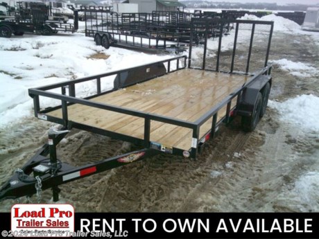 &lt;p&gt;We offer RENT TO OWN and also offer Traditional Financing with approved credit!! This Trailer is for sale at Load Pro Trailer Sales in Clarinda Iowa.&lt;/p&gt;
&lt;p&gt;&lt;strong&gt;82x16 Heavy Duty Rail Side Landscape Trailer 10K&lt;/strong&gt;&lt;/p&gt;
&lt;ul&gt;
&lt;li&gt;5&quot; x 3&quot; x 1/4&quot; Steel Angle Frame&lt;/li&gt;
&lt;li&gt;3&quot; x 2&quot; x 3/16&quot; Steel Angle Crossmembers&lt;/li&gt;
&lt;li&gt;5&quot; Steel Channel Tongue, Fully Wrapped&lt;/li&gt;
&lt;li&gt;3&quot; x 2&quot; Steel Tube Top Rail&lt;/li&gt;
&lt;li&gt;2-5/16&quot; A-Frame Posi-Lock Coupler&lt;/li&gt;
&lt;li&gt;Dual Safety Chains and Hooks&lt;/li&gt;
&lt;li&gt;7-Way RV-Style Plug&lt;/li&gt;
&lt;li&gt;Enclosed Sealed Wiring Harness&lt;/li&gt;
&lt;li&gt;7k Rated Setback, Drop Leg Jack&lt;/li&gt;
&lt;li&gt;50&quot; Tall Reinforced Spring Assist Gate (Ladder Style)&lt;/li&gt;
&lt;li&gt;Steel Formed Tread Plate Fenders&lt;/li&gt;
&lt;li&gt;Tandem Spring Brake Suspension, 9900 lb. GVWR&lt;/li&gt;
&lt;li&gt;Easy Lube Hubs&lt;/li&gt;
&lt;li&gt;ST225/75R15 &#39;D&#39; Tires&lt;/li&gt;
&lt;li&gt;15&quot; Black Steel Wheels&lt;/li&gt;
&lt;li&gt;High Gloss Powder Coat Finish&lt;/li&gt;
&lt;li&gt;2 x 8 Pressure Treated Pine Decking&lt;/li&gt;
&lt;li&gt;Welded Front Board Retainer&lt;/li&gt;
&lt;li&gt;Rear End Board Cap&lt;/li&gt;
&lt;li&gt;Stake Pockets&lt;/li&gt;
&lt;li&gt;Spare Tire Mount&lt;/li&gt;
&lt;li&gt;Full LED, DOT Compliant Lighting&lt;/li&gt;
&lt;/ul&gt;
&lt;p&gt;All prices are cash or Finance. &amp;nbsp;We offer financing through Sheffield Financial with approved credit on new trailers . We are a Licensed dealer for Load Trail, H&amp;amp;H, Cross Enclosed Cargo Trailers, CargoMate, Alcom, and M&amp;amp;W Welding trailers.&lt;/p&gt;
&lt;p&gt;We carry enclosed cargo trailers, Low pro trailers, Utility Trailer, dump trailer, Bobcat trailer, car trailer, ATV Trailers, UTV Trailers, tilt bed equipment trailers, Hydraulic dovetail trailers, Implement trailers, Car Haulers, skid loader trailer, I beam Gooseneck Trailer, Gooseneck Trailer, scissor lift trailers, slingshot trailer, farm trailers, landscape trailer, forklift trailers, Spring loaded gate trailers, Aluminum trailer, Enclosed Car Trailers, Deck over Trailers, SXS Trailer, motorcycle trailers, Race trailers, lawncare trailer, Pipe top Trailer, seed trailers, Box Trailer, tool trailers, Hay Trailers, Fuel Trailer, Self Unloading Hay Trailer, Used trailer for sale, Construction trailers, Craft Trailers, Trailer to haul my golf cart, Jeep Trailers, Aluminum cargo trailers, and Buggy Haulers. We are centrally located between Kansas City - MO - Omaha, NE and Des Moines, IA. We are close to Atlantic, IA - Red Oak, IA - Shenandoah, IA - Bradyville, IA - Maryville, MO - St Joseph, MO - Rockport, MO. We carry a large selection of parts to fit all makes and models of trailer and have a full service shop to repair all makes and models of trailers.&amp;nbsp;&lt;/p&gt;