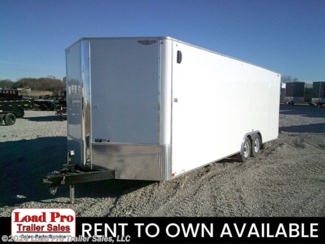 &lt;p&gt;&lt;span style=&quot;color: #363636; font-family: Hind, sans-serif; font-size: 16px;&quot;&gt;We offer RENT TO OWN and also offer Traditional Financing with approved credit !! This Trailer is for sale at Load Pro Trailer Sales in Clarinda Iowa.&amp;nbsp;&lt;/span&gt;&lt;/p&gt;
&lt;p&gt;&lt;strong&gt;&lt;span style=&quot;color: #363636; font-family: Hind, sans-serif; font-size: 16px;&quot;&gt;H&amp;amp;H 8.5X24 Enclosed Cargo Trailer&lt;/span&gt;&lt;/strong&gt;&lt;/p&gt;
&lt;ul&gt;
&lt;li&gt;&lt;span style=&quot;color: #363636; font-family: Hind, sans-serif;&quot;&gt;&lt;span style=&quot;font-size: 16px;&quot;&gt;6&quot; Steel Tube Frame&lt;/span&gt;&lt;/span&gt;&lt;/li&gt;
&lt;li&gt;&lt;strong&gt;Polished V-Nose&lt;/strong&gt;&lt;/li&gt;
&lt;li&gt;&lt;span style=&quot;color: #363636; font-family: Hind, sans-serif;&quot;&gt;&lt;span style=&quot;font-size: 16px;&quot;&gt;16&quot; On-Center Formed Channel Steel Crossmembers&lt;/span&gt;&lt;/span&gt;&lt;/li&gt;
&lt;li&gt;&lt;span style=&quot;color: #363636; font-family: Hind, sans-serif;&quot;&gt;&lt;span style=&quot;font-size: 16px;&quot;&gt;6&quot; Steel Triple Tube A-Frame Tongue&lt;/span&gt;&lt;/span&gt;&lt;/li&gt;
&lt;li&gt;&lt;span style=&quot;color: #363636; font-family: Hind, sans-serif;&quot;&gt;&lt;span style=&quot;font-size: 16px;&quot;&gt;24&quot; On-Center Steel Tube Wall Uprights&lt;/span&gt;&lt;/span&gt;&lt;/li&gt;
&lt;li&gt;&lt;strong&gt;&lt;span style=&quot;color: #363636; font-family: Hind, sans-serif;&quot;&gt;&lt;span style=&quot;font-size: 16px;&quot;&gt;12&quot; Additional height&lt;/span&gt;&lt;/span&gt;&lt;/strong&gt;&lt;/li&gt;
&lt;li&gt;&lt;span style=&quot;color: #363636; font-family: Hind, sans-serif;&quot;&gt;&lt;span style=&quot;font-size: 16px;&quot;&gt;24&quot; On-Center Galvanized Steel Tube Roof Bows&lt;/span&gt;&lt;/span&gt;&lt;/li&gt;
&lt;li&gt;&lt;span style=&quot;color: #363636; font-family: Hind, sans-serif;&quot;&gt;&lt;span style=&quot;font-size: 16px;&quot;&gt;2-5/16&quot; A-Frame Posi-Lock Coupler&lt;/span&gt;&lt;/span&gt;&lt;/li&gt;
&lt;li&gt;&lt;span style=&quot;color: #363636; font-family: Hind, sans-serif;&quot;&gt;&lt;span style=&quot;font-size: 16px;&quot;&gt;Dual Safety Chains and Hooks&lt;/span&gt;&lt;/span&gt;&lt;/li&gt;
&lt;li&gt;&lt;span style=&quot;color: #363636; font-family: Hind, sans-serif;&quot;&gt;&lt;span style=&quot;font-size: 16px;&quot;&gt;7-Way RV-Style Plug&lt;/span&gt;&lt;/span&gt;&lt;/li&gt;
&lt;li&gt;&lt;span style=&quot;color: #363636; font-family: Hind, sans-serif;&quot;&gt;&lt;span style=&quot;font-size: 16px;&quot;&gt;Wiring Enclosed in Conduit&lt;/span&gt;&lt;/span&gt;&lt;/li&gt;
&lt;li&gt;&lt;strong&gt;&lt;span style=&quot;color: #363636; font-family: Hind, sans-serif;&quot;&gt;&lt;span style=&quot;font-size: 16px;&quot;&gt;7k Jack w/ Foot&amp;nbsp;&lt;/span&gt;&lt;/span&gt;&lt;/strong&gt;&lt;/li&gt;
&lt;li&gt;&lt;span style=&quot;color: #363636; font-family: Hind, sans-serif;&quot;&gt;&lt;span style=&quot;font-size: 16px;&quot;&gt;4&#39; Interior Dovetail&lt;/span&gt;&lt;/span&gt;&lt;/li&gt;
&lt;li&gt;&lt;span style=&quot;color: #363636; font-family: Hind, sans-serif;&quot;&gt;&lt;span style=&quot;font-size: 16px;&quot;&gt;36&quot; Side Door w/ RV-Style Latch&lt;/span&gt;&lt;/span&gt;&lt;/li&gt;
&lt;li&gt;&lt;span style=&quot;color: #363636; font-family: Hind, sans-serif;&quot;&gt;&lt;span style=&quot;font-size: 16px;&quot;&gt;Aluminum Door Hold-Back&lt;/span&gt;&lt;/span&gt;&lt;/li&gt;
&lt;li&gt;&lt;span style=&quot;color: #363636; font-family: Hind, sans-serif;&quot;&gt;&lt;span style=&quot;font-size: 16px;&quot;&gt;4000 lb. Rated Spring Assist Rear Ramp Door&lt;/span&gt;&lt;/span&gt;&lt;/li&gt;
&lt;li&gt;&lt;span style=&quot;color: #363636; font-family: Hind, sans-serif;&quot;&gt;&lt;span style=&quot;font-size: 16px;&quot;&gt;Aluminum Teardrop Fenders&lt;/span&gt;&lt;/span&gt;&lt;/li&gt;
&lt;li&gt;&lt;span style=&quot;color: #363636; font-family: Hind, sans-serif;&quot;&gt;&lt;span style=&quot;font-size: 16px;&quot;&gt;Tandem Drop Spring Brake Suspension&lt;/span&gt;&lt;/span&gt;&lt;/li&gt;
&lt;li&gt;&lt;span style=&quot;color: #363636; font-family: Hind, sans-serif;&quot;&gt;&lt;span style=&quot;font-size: 16px;&quot;&gt;Easy Lube Hubs&lt;/span&gt;&lt;/span&gt;&lt;/li&gt;
&lt;li&gt;&lt;span style=&quot;color: #363636; font-family: Hind, sans-serif;&quot;&gt;&lt;span style=&quot;font-size: 16px;&quot;&gt;Radial Tires on Black Steel Wheels&lt;/span&gt;&lt;/span&gt;&lt;/li&gt;
&lt;li&gt;&lt;span style=&quot;color: #363636; font-family: Hind, sans-serif;&quot;&gt;&lt;span style=&quot;font-size: 16px;&quot;&gt;Weather Coated Tongue and Rear Bulkhead&lt;/span&gt;&lt;/span&gt;&lt;/li&gt;
&lt;li&gt;&lt;span style=&quot;color: #363636; font-family: Hind, sans-serif;&quot;&gt;&lt;span style=&quot;font-size: 16px;&quot;&gt;Body Fully Undercoated&lt;/span&gt;&lt;/span&gt;&lt;/li&gt;
&lt;li&gt;&lt;span style=&quot;color: #363636; font-family: Hind, sans-serif;&quot;&gt;&lt;span style=&quot;font-size: 16px;&quot;&gt;Polyethylene Vapor Barrier&lt;/span&gt;&lt;/span&gt;&lt;/li&gt;
&lt;li&gt;&lt;span style=&quot;color: #363636; font-family: Hind, sans-serif;&quot;&gt;&lt;span style=&quot;font-size: 16px;&quot;&gt;.030 Smooth Aluminum Exterior Sheeting&lt;/span&gt;&lt;/span&gt;&lt;/li&gt;
&lt;li&gt;&lt;span style=&quot;color: #363636; font-family: Hind, sans-serif;&quot;&gt;&lt;span style=&quot;font-size: 16px;&quot;&gt;Flat Roof w/ .024 Aluminum Sheeting&lt;/span&gt;&lt;/span&gt;&lt;/li&gt;
&lt;li&gt;&lt;span style=&quot;color: #363636; font-family: Hind, sans-serif;&quot;&gt;&lt;span style=&quot;font-size: 16px;&quot;&gt;24&quot; Aluminum Tread Plate Rock Guard w/ Extruded Trim&lt;/span&gt;&lt;/span&gt;&lt;/li&gt;
&lt;li&gt;&lt;span style=&quot;color: #363636; font-family: Hind, sans-serif;&quot;&gt;&lt;span style=&quot;font-size: 16px;&quot;&gt;3/8&quot; Engineered Wood Walls&lt;/span&gt;&lt;/span&gt;&lt;/li&gt;
&lt;li&gt;&lt;span style=&quot;color: #363636; font-family: Hind, sans-serif;&quot;&gt;&lt;span style=&quot;font-size: 16px;&quot;&gt;Aluminum H-Channel Wall Transitions&lt;/span&gt;&lt;/span&gt;&lt;/li&gt;
&lt;li&gt;&lt;span style=&quot;color: #363636; font-family: Hind, sans-serif;&quot;&gt;&lt;span style=&quot;font-size: 16px;&quot;&gt;3/4&quot; Engineered Wood Floor&lt;/span&gt;&lt;/span&gt;&lt;/li&gt;
&lt;li&gt;&lt;span style=&quot;color: #363636; font-family: Hind, sans-serif;&quot;&gt;&lt;span style=&quot;font-size: 16px;&quot;&gt;3/4&quot; Transition Flap&lt;/span&gt;&lt;/span&gt;&lt;/li&gt;
&lt;li&gt;&lt;strong&gt;&lt;span style=&quot;color: #363636; font-family: Hind, sans-serif;&quot;&gt;&lt;span style=&quot;font-size: 16px;&quot;&gt;Sidewall Vents&lt;/span&gt;&lt;/span&gt;&lt;/strong&gt;&lt;/li&gt;
&lt;li&gt;&lt;span style=&quot;color: #363636; font-family: Hind, sans-serif;&quot;&gt;&lt;span style=&quot;font-size: 16px;&quot;&gt;(4) Floor Mount, Non-Swivel Recessed D-Rings&lt;/span&gt;&lt;/span&gt;&lt;/li&gt;
&lt;li&gt;&lt;span style=&quot;color: #363636; font-family: Hind, sans-serif;&quot;&gt;&lt;span style=&quot;font-size: 16px;&quot;&gt;(2) 12V LED Dome Light and Switch, Wall Mounted&lt;/span&gt;&lt;/span&gt;&lt;/li&gt;
&lt;li&gt;&lt;span style=&quot;color: #363636; font-family: Hind, sans-serif;&quot;&gt;&lt;span style=&quot;font-size: 16px;&quot;&gt;Full LED, DOT Compliant Lighting&lt;/span&gt;&lt;/span&gt;&lt;/li&gt;
&lt;/ul&gt;
&lt;ul style=&quot;box-sizing: border-box; margin-top: 0px; margin-bottom: 0px; padding-left: 1.5em; list-style: none; font-size: 16px; color: #232323; font-family: Arial, &#39; Helvetica Neue&#39;, Helvetica, Arial, sans-serif;&quot;&gt;
&lt;li style=&quot;box-sizing: border-box;&quot;&gt;
&lt;p style=&quot;box-sizing: inherit; margin-top: 0px; margin-bottom: 1rem; color: #373a3c; font-family: Lato, sans-serif;&quot;&gt;&lt;span style=&quot;box-sizing: inherit; font-size: 14px; color: #222222; font-family: &#39;Maven Pro&#39;, &#39;open sans&#39;, &#39;Helvetica Neue&#39;, Helvetica, Arial, sans-serif;&quot;&gt;&lt;span style=&quot;box-sizing: inherit; font-size: 13px;&quot;&gt;All prices are cash or Finance.&amp;nbsp; We offer financing through Sheffield Financial with approved credit on new trailers . We are a&amp;nbsp;&lt;/span&gt;&lt;/span&gt;Licensed dealer for Load Trail, Cross Enclosed Cargo Trailers,and M&amp;amp;W Welding trailers.&lt;/p&gt;
&lt;/li&gt;
&lt;li style=&quot;box-sizing: border-box;&quot;&gt;
&lt;p style=&quot;box-sizing: inherit; margin-top: 0px; margin-bottom: 1rem; color: #373a3c; font-family: Lato, sans-serif;&quot;&gt;We carry&amp;nbsp;&lt;span style=&quot;box-sizing: inherit; font-size: 13px; color: #222222; font-family: &#39;Maven Pro&#39;, &#39;open sans&#39;, &#39;Helvetica Neue&#39;, Helvetica, Arial, sans-serif;&quot;&gt;enclosed cargo trailers,Low pro trailers, Utility Trailer, dump trailer, Bobcat trailer, car trailer,&amp;nbsp;&lt;/span&gt;&lt;span class=&quot;gmail-&quot; style=&quot;box-sizing: inherit; font-size: 13px; color: #222222; font-family: &#39;Maven Pro&#39;, &#39;open sans&#39;, &#39;Helvetica Neue&#39;, Helvetica, Arial, sans-serif;&quot;&gt;&lt;span class=&quot;gmail-&quot; style=&quot;box-sizing: inherit;&quot;&gt;&lt;span class=&quot;gmail-&quot; style=&quot;box-sizing: inherit;&quot;&gt;&lt;span class=&quot;gmail-&quot; style=&quot;box-sizing: inherit;&quot;&gt;&lt;span class=&quot;gmail-&quot; style=&quot;box-sizing: inherit;&quot;&gt;&lt;span class=&quot;gmail-&quot; style=&quot;box-sizing: inherit;&quot;&gt;&lt;span class=&quot;gmail-&quot; style=&quot;box-sizing: inherit;&quot;&gt;&lt;span class=&quot;gmail-nanospell-typo&quot; style=&quot;box-sizing: inherit; border: none; cursor: auto; background: url(&#39;wiggle.png&#39;) 0% 100% repeat-x;&quot;&gt;ATV&lt;/span&gt;&lt;/span&gt;&lt;/span&gt;&lt;/span&gt;&lt;/span&gt;&lt;/span&gt;&lt;/span&gt;&lt;/span&gt;&lt;span style=&quot;box-sizing: inherit; font-size: 13px; color: #222222; font-family: &#39;Maven Pro&#39;, &#39;open sans&#39;, &#39;Helvetica Neue&#39;, Helvetica, Arial, sans-serif;&quot;&gt;&amp;nbsp;Trailers,&amp;nbsp;&lt;/span&gt;&lt;span class=&quot;gmail-&quot; style=&quot;box-sizing: inherit; font-size: 13px; color: #222222; font-family: &#39;Maven Pro&#39;, &#39;open sans&#39;, &#39;Helvetica Neue&#39;, Helvetica, Arial, sans-serif;&quot;&gt;&lt;span class=&quot;gmail-&quot; style=&quot;box-sizing: inherit;&quot;&gt;&lt;span class=&quot;gmail-&quot; style=&quot;box-sizing: inherit;&quot;&gt;&lt;span class=&quot;gmail-&quot; style=&quot;box-sizing: inherit;&quot;&gt;&lt;span class=&quot;gmail-&quot; style=&quot;box-sizing: inherit;&quot;&gt;&lt;span class=&quot;gmail-&quot; style=&quot;box-sizing: inherit;&quot;&gt;&lt;span class=&quot;gmail-&quot; style=&quot;box-sizing: inherit;&quot;&gt;&lt;span class=&quot;gmail-nanospell-typo&quot; style=&quot;box-sizing: inherit; border: none; cursor: auto; background: url(&#39;wiggle.png&#39;) 0% 100% repeat-x;&quot;&gt;UTV&lt;/span&gt;&lt;/span&gt;&lt;/span&gt;&lt;/span&gt;&lt;/span&gt;&lt;/span&gt;&lt;/span&gt;&lt;/span&gt;&lt;span style=&quot;box-sizing: inherit; font-size: 13px; color: #222222; font-family: &#39;Maven Pro&#39;, &#39;open sans&#39;, &#39;Helvetica Neue&#39;, Helvetica, Arial, sans-serif;&quot;&gt;&amp;nbsp;Trailers,&amp;nbsp;&lt;/span&gt;&lt;span class=&quot;gmail-&quot; style=&quot;box-sizing: inherit; font-size: 13px; color: #222222; font-family: &#39;Maven Pro&#39;, &#39;open sans&#39;, &#39;Helvetica Neue&#39;, Helvetica, Arial, sans-serif;&quot;&gt;&lt;span class=&quot;gmail-&quot; style=&quot;box-sizing: inherit;&quot;&gt;&lt;span class=&quot;gmail-&quot; style=&quot;box-sizing: inherit;&quot;&gt;&lt;span class=&quot;gmail-&quot; style=&quot;box-sizing: inherit;&quot;&gt;&lt;span class=&quot;gmail-&quot; style=&quot;box-sizing: inherit;&quot;&gt;&lt;span class=&quot;gmail-&quot; style=&quot;box-sizing: inherit;&quot;&gt;&lt;span class=&quot;gmail-&quot; style=&quot;box-sizing: inherit;&quot;&gt;&lt;span class=&quot;gmail-nanospell-typo&quot; style=&quot;box-sizing: inherit; border: none; cursor: auto; background: url(&#39;wiggle.png&#39;) 0% 100% repeat-x;&quot;&gt;tiltbed&lt;/span&gt;&lt;/span&gt;&lt;/span&gt;&lt;/span&gt;&lt;/span&gt;&lt;/span&gt;&lt;/span&gt;&lt;/span&gt;&lt;span style=&quot;box-sizing: inherit; font-size: 13px; color: #222222; font-family: &#39;Maven Pro&#39;, &#39;open sans&#39;, &#39;Helvetica Neue&#39;, Helvetica, Arial, sans-serif;&quot;&gt;&amp;nbsp;equipment trailers, Hydraulic dovetail trailers,&lt;/span&gt;&lt;span style=&quot;box-sizing: inherit; font-size: 13px; color: #222222; font-family: &#39;Maven Pro&#39;, &#39;open sans&#39;, &#39;Helvetica Neue&#39;, Helvetica, Arial, sans-serif;&quot;&gt;Implement trailers, Car Haulers,&amp;nbsp;&lt;/span&gt;&lt;span class=&quot;gmail-&quot; style=&quot;box-sizing: inherit; font-size: 13px; color: #222222; font-family: &#39;Maven Pro&#39;, &#39;open sans&#39;, &#39;Helvetica Neue&#39;, Helvetica, Arial, sans-serif;&quot;&gt;&lt;span class=&quot;gmail-&quot; style=&quot;box-sizing: inherit;&quot;&gt;&lt;span class=&quot;gmail-&quot; style=&quot;box-sizing: inherit;&quot;&gt;&lt;span class=&quot;gmail-&quot; style=&quot;box-sizing: inherit;&quot;&gt;&lt;span class=&quot;gmail-&quot; style=&quot;box-sizing: inherit;&quot;&gt;&lt;span class=&quot;gmail-&quot; style=&quot;box-sizing: inherit;&quot;&gt;&lt;span class=&quot;gmail-&quot; style=&quot;box-sizing: inherit;&quot;&gt;&lt;span class=&quot;gmail-nanospell-typo&quot; style=&quot;box-sizing: inherit; border: none; cursor: auto; background: url(&#39;wiggle.png&#39;) 0% 100% repeat-x;&quot;&gt;skidloader&lt;/span&gt;&lt;/span&gt;&lt;/span&gt;&lt;/span&gt;&lt;/span&gt;&lt;/span&gt;&lt;/span&gt;&lt;/span&gt;&lt;span style=&quot;box-sizing: inherit; font-size: 13px; color: #222222; font-family: &#39;Maven Pro&#39;, &#39;open sans&#39;, &#39;Helvetica Neue&#39;, Helvetica, Arial, sans-serif;&quot;&gt;&amp;nbsp;trailer,I beam&amp;nbsp;&lt;/span&gt;&lt;span class=&quot;gmail-&quot; style=&quot;box-sizing: inherit; font-size: 13px; color: #222222; font-family: &#39;Maven Pro&#39;, &#39;open sans&#39;, &#39;Helvetica Neue&#39;, Helvetica, Arial, sans-serif;&quot;&gt;&lt;span class=&quot;gmail-&quot; style=&quot;box-sizing: inherit;&quot;&gt;&lt;span class=&quot;gmail-&quot; style=&quot;box-sizing: inherit;&quot;&gt;&lt;span class=&quot;gmail-&quot; style=&quot;box-sizing: inherit;&quot;&gt;&lt;span class=&quot;gmail-&quot; style=&quot;box-sizing: inherit;&quot;&gt;&lt;span class=&quot;gmail-&quot; style=&quot;box-sizing: inherit;&quot;&gt;&lt;span class=&quot;gmail-&quot; style=&quot;box-sizing: inherit;&quot;&gt;&lt;span class=&quot;gmail-nanospell-typo&quot; style=&quot;box-sizing: inherit; border: none; cursor: auto; background: url(&#39;wiggle.png&#39;) 0% 100% repeat-x;&quot;&gt;Gooseneck&lt;/span&gt;&lt;/span&gt;&lt;/span&gt;&lt;/span&gt;&lt;/span&gt;&lt;/span&gt;&lt;/span&gt;&lt;/span&gt;&lt;span style=&quot;box-sizing: inherit; font-size: 13px; color: #222222; font-family: &#39;Maven Pro&#39;, &#39;open sans&#39;, &#39;Helvetica Neue&#39;, Helvetica, Arial, sans-serif;&quot;&gt;&amp;nbsp;Trailer,&amp;nbsp;&lt;/span&gt;&lt;span class=&quot;gmail-&quot; style=&quot;box-sizing: inherit; font-size: 13px; color: #222222; font-family: &#39;Maven Pro&#39;, &#39;open sans&#39;, &#39;Helvetica Neue&#39;, Helvetica, Arial, sans-serif;&quot;&gt;&lt;span class=&quot;gmail-&quot; style=&quot;box-sizing: inherit;&quot;&gt;&lt;span class=&quot;gmail-&quot; style=&quot;box-sizing: inherit;&quot;&gt;&lt;span class=&quot;gmail-&quot; style=&quot;box-sizing: inherit;&quot;&gt;&lt;span class=&quot;gmail-&quot; style=&quot;box-sizing: inherit;&quot;&gt;&lt;span class=&quot;gmail-&quot; style=&quot;box-sizing: inherit;&quot;&gt;&lt;span class=&quot;gmail-&quot; style=&quot;box-sizing: inherit;&quot;&gt;&lt;span class=&quot;gmail-nanospell-typo&quot; style=&quot;box-sizing: inherit; border: none; cursor: auto; background: url(&#39;wiggle.png&#39;) 0% 100% repeat-x;&quot;&gt;Gooseneck&lt;/span&gt;&lt;/span&gt;&lt;/span&gt;&lt;/span&gt;&lt;/span&gt;&lt;/span&gt;&lt;/span&gt;&lt;/span&gt;&lt;span style=&quot;box-sizing: inherit; font-size: 13px; color: #222222; font-family: &#39;Maven Pro&#39;, &#39;open sans&#39;, &#39;Helvetica Neue&#39;, Helvetica, Arial, sans-serif;&quot;&gt;&amp;nbsp;Trailer, scissor lift trailers, slingshot trailer, farm trailers, landscape trailer,&lt;/span&gt;&lt;span style=&quot;box-sizing: inherit; font-size: 13px; color: #222222; font-family: &#39;Maven Pro&#39;, &#39;open sans&#39;, &#39;Helvetica Neue&#39;, Helvetica, Arial, sans-serif;&quot;&gt;forklift trailers, Spring loaded gate trailers, Aluminum trailer, Enclosed Car Trailers,&amp;nbsp;&lt;/span&gt;&lt;span class=&quot;gmail-&quot; style=&quot;box-sizing: inherit; font-size: 13px; color: #222222; font-family: &#39;Maven Pro&#39;, &#39;open sans&#39;, &#39;Helvetica Neue&#39;, Helvetica, Arial, sans-serif;&quot;&gt;&lt;span class=&quot;gmail-&quot; style=&quot;box-sizing: inherit;&quot;&gt;&lt;span class=&quot;gmail-&quot; style=&quot;box-sizing: inherit;&quot;&gt;&lt;span class=&quot;gmail-&quot; style=&quot;box-sizing: inherit;&quot;&gt;&lt;span class=&quot;gmail-&quot; style=&quot;box-sizing: inherit;&quot;&gt;&lt;span class=&quot;gmail-&quot; style=&quot;box-sizing: inherit;&quot;&gt;&lt;span class=&quot;gmail-&quot; style=&quot;box-sizing: inherit;&quot;&gt;&lt;span class=&quot;gmail-nanospell-typo&quot; style=&quot;box-sizing: inherit; border: none; cursor: auto; background: url(&#39;wiggle.png&#39;) 0% 100% repeat-x;&quot;&gt;Deckover&lt;/span&gt;&lt;/span&gt;&lt;/span&gt;&lt;/span&gt;&lt;/span&gt;&lt;/span&gt;&lt;/span&gt;&lt;/span&gt;&lt;span style=&quot;box-sizing: inherit; font-size: 13px; color: #222222; font-family: &#39;Maven Pro&#39;, &#39;open sans&#39;, &#39;Helvetica Neue&#39;, Helvetica, Arial, sans-serif;&quot;&gt;&amp;nbsp;Trailers,&amp;nbsp;&lt;/span&gt;&lt;span class=&quot;gmail-&quot; style=&quot;box-sizing: inherit; font-size: 13px; color: #222222; font-family: &#39;Maven Pro&#39;, &#39;open sans&#39;, &#39;Helvetica Neue&#39;, Helvetica, Arial, sans-serif;&quot;&gt;&lt;span class=&quot;gmail-&quot; style=&quot;box-sizing: inherit;&quot;&gt;&lt;span class=&quot;gmail-&quot; style=&quot;box-sizing: inherit;&quot;&gt;&lt;span class=&quot;gmail-&quot; style=&quot;box-sizing: inherit;&quot;&gt;&lt;span class=&quot;gmail-&quot; style=&quot;box-sizing: inherit;&quot;&gt;&lt;span class=&quot;gmail-&quot; style=&quot;box-sizing: inherit;&quot;&gt;&lt;span class=&quot;gmail-&quot; style=&quot;box-sizing: inherit;&quot;&gt;&lt;span class=&quot;gmail-nanospell-typo&quot; style=&quot;box-sizing: inherit; border: none; cursor: auto; background: url(&#39;wiggle.png&#39;) 0% 100% repeat-x;&quot;&gt;SXS&lt;/span&gt;&lt;/span&gt;&lt;/span&gt;&lt;/span&gt;&lt;/span&gt;&lt;/span&gt;&lt;/span&gt;&lt;/span&gt;&lt;span style=&quot;box-sizing: inherit; font-size: 13px; color: #222222; font-family: &#39;Maven Pro&#39;, &#39;open sans&#39;, &#39;Helvetica Neue&#39;, Helvetica, Arial, sans-serif;&quot;&gt;&amp;nbsp;Trailer, motorcycle trailers, Race trailers,&amp;nbsp;&lt;/span&gt;&lt;span class=&quot;gmail-&quot; style=&quot;box-sizing: inherit; font-size: 13px; color: #222222; font-family: &#39;Maven Pro&#39;, &#39;open sans&#39;, &#39;Helvetica Neue&#39;, Helvetica, Arial, sans-serif;&quot;&gt;&lt;span class=&quot;gmail-&quot; style=&quot;box-sizing: inherit;&quot;&gt;&lt;span class=&quot;gmail-&quot; style=&quot;box-sizing: inherit;&quot;&gt;&lt;span class=&quot;gmail-&quot; style=&quot;box-sizing: inherit;&quot;&gt;&lt;span class=&quot;gmail-&quot; style=&quot;box-sizing: inherit;&quot;&gt;&lt;span class=&quot;gmail-&quot; style=&quot;box-sizing: inherit;&quot;&gt;&lt;span class=&quot;gmail-&quot; style=&quot;box-sizing: inherit;&quot;&gt;&lt;span class=&quot;gmail-nanospell-typo&quot; style=&quot;box-sizing: inherit; border: none; cursor: auto; background: url(&#39;wiggle.png&#39;) 0% 100% repeat-x;&quot;&gt;lawncare&lt;/span&gt;&lt;/span&gt;&lt;/span&gt;&lt;/span&gt;&lt;/span&gt;&lt;/span&gt;&lt;/span&gt;&lt;/span&gt;&lt;span style=&quot;box-sizing: inherit; font-size: 13px; color: #222222; font-family: &#39;Maven Pro&#39;, &#39;open sans&#39;, &#39;Helvetica Neue&#39;, Helvetica, Arial, sans-serif;&quot;&gt;&amp;nbsp;trailer,&lt;/span&gt;&lt;span class=&quot;gmail-&quot; style=&quot;box-sizing: inherit; font-size: 13px; color: #222222; font-family: &#39;Maven Pro&#39;, &#39;open sans&#39;, &#39;Helvetica Neue&#39;, Helvetica, Arial, sans-serif;&quot;&gt;&lt;span class=&quot;gmail-&quot; style=&quot;box-sizing: inherit;&quot;&gt;&lt;span class=&quot;gmail-&quot; style=&quot;box-sizing: inherit;&quot;&gt;&lt;span class=&quot;gmail-&quot; style=&quot;box-sizing: inherit;&quot;&gt;&lt;span class=&quot;gmail-&quot; style=&quot;box-sizing: inherit;&quot;&gt;&lt;span class=&quot;gmail-&quot; style=&quot;box-sizing: inherit;&quot;&gt;&lt;span class=&quot;gmail-&quot; style=&quot;box-sizing: inherit;&quot;&gt;&lt;span class=&quot;gmail-nanospell-typo&quot; style=&quot;box-sizing: inherit; border: none; cursor: auto; background: url(&#39;wiggle.png&#39;) 0% 100% repeat-x;&quot;&gt;Pipetop&lt;/span&gt;&lt;/span&gt;&lt;/span&gt;&lt;/span&gt;&lt;/span&gt;&lt;/span&gt;&lt;/span&gt;&lt;/span&gt;&lt;span style=&quot;box-sizing: inherit; font-size: 13px; color: #222222; font-family: &#39;Maven Pro&#39;, &#39;open sans&#39;, &#39;Helvetica Neue&#39;, Helvetica, Arial, sans-serif;&quot;&gt;&amp;nbsp;Trailer, seed trailers, Box Trailer, tool trailers, Hay Trailers, Fuel Trailer, Self Unloading Hay Trailer, Used trailer for sale, Construction trailers, Craft Trailers,&amp;nbsp;&lt;/span&gt;&lt;span style=&quot;box-sizing: inherit; font-size: 13px; color: #222222; font-family: &#39;Maven Pro&#39;, &#39;open sans&#39;, &#39;Helvetica Neue&#39;, Helvetica, Arial, sans-serif;&quot;&gt;Trailer to haul my&amp;nbsp;&lt;/span&gt;&lt;span class=&quot;gmail-&quot; style=&quot;box-sizing: inherit; font-size: 13px; color: #222222; font-family: &#39;Maven Pro&#39;, &#39;open sans&#39;, &#39;Helvetica Neue&#39;, Helvetica, Arial, sans-serif;&quot;&gt;&lt;span class=&quot;gmail-&quot; style=&quot;box-sizing: inherit;&quot;&gt;&lt;span class=&quot;gmail-&quot; style=&quot;box-sizing: inherit;&quot;&gt;&lt;span class=&quot;gmail-&quot; style=&quot;box-sizing: inherit;&quot;&gt;&lt;span class=&quot;gmail-&quot; style=&quot;box-sizing: inherit;&quot;&gt;&lt;span class=&quot;gmail-&quot; style=&quot;box-sizing: inherit;&quot;&gt;&lt;span class=&quot;gmail-&quot; style=&quot;box-sizing: inherit;&quot;&gt;&lt;span class=&quot;gmail-nanospell-typo&quot; style=&quot;box-sizing: inherit; border: none; cursor: auto; background: url(&#39;wiggle.png&#39;) 0% 100% repeat-x;&quot;&gt;golfcart&lt;/span&gt;&lt;/span&gt;&lt;/span&gt;&lt;/span&gt;&lt;/span&gt;&lt;/span&gt;&lt;/span&gt;&lt;/span&gt;&lt;span style=&quot;box-sizing: inherit; font-size: 13px; color: #222222; font-family: &#39;Maven Pro&#39;, &#39;open sans&#39;, &#39;Helvetica Neue&#39;, Helvetica, Arial, sans-serif;&quot;&gt;, Jeep Trailers, Aluminum cargo trailers, and Buggy Haulers. We are centrally located between Kansas City - MO - Omaha, NE and Des&amp;nbsp;&lt;/span&gt;&lt;span class=&quot;gmail-&quot; style=&quot;box-sizing: inherit; font-size: 13px; color: #222222; font-family: &#39;Maven Pro&#39;, &#39;open sans&#39;, &#39;Helvetica Neue&#39;, Helvetica, Arial, sans-serif;&quot;&gt;&lt;span class=&quot;gmail-&quot; style=&quot;box-sizing: inherit;&quot;&gt;&lt;span class=&quot;gmail-&quot; style=&quot;box-sizing: inherit;&quot;&gt;&lt;span class=&quot;gmail-&quot; style=&quot;box-sizing: inherit;&quot;&gt;&lt;span class=&quot;gmail-&quot; style=&quot;box-sizing: inherit;&quot;&gt;&lt;span class=&quot;gmail-&quot; style=&quot;box-sizing: inherit;&quot;&gt;&lt;span class=&quot;gmail-&quot; style=&quot;box-sizing: inherit;&quot;&gt;&lt;span class=&quot;gmail-nanospell-typo&quot; style=&quot;box-sizing: inherit; border: none; cursor: auto; background: url(&#39;wiggle.png&#39;) 0% 100% repeat-x;&quot;&gt;Moines&lt;/span&gt;&lt;/span&gt;&lt;/span&gt;&lt;/span&gt;&lt;/span&gt;&lt;/span&gt;&lt;/span&gt;&lt;/span&gt;&lt;span style=&quot;box-sizing: inherit; font-size: 13px; color: #222222; font-family: &#39;Maven Pro&#39;, &#39;open sans&#39;, &#39;Helvetica Neue&#39;, Helvetica, Arial, sans-serif;&quot;&gt;, IA. We are close to Atlantic, IA - Red Oak, IA - Shenandoah, IA -&amp;nbsp;&lt;/span&gt;&lt;span class=&quot;gmail-&quot; style=&quot;box-sizing: inherit; font-size: 13px; color: #222222; font-family: &#39;Maven Pro&#39;, &#39;open sans&#39;, &#39;Helvetica Neue&#39;, Helvetica, Arial, sans-serif;&quot;&gt;&lt;span class=&quot;gmail-&quot; style=&quot;box-sizing: inherit;&quot;&gt;&lt;span class=&quot;gmail-&quot; style=&quot;box-sizing: inherit;&quot;&gt;&lt;span class=&quot;gmail-&quot; style=&quot;box-sizing: inherit;&quot;&gt;&lt;span class=&quot;gmail-&quot; style=&quot;box-sizing: inherit;&quot;&gt;&lt;span class=&quot;gmail-&quot; style=&quot;box-sizing: inherit;&quot;&gt;&lt;span class=&quot;gmail-&quot; style=&quot;box-sizing: inherit;&quot;&gt;&lt;span class=&quot;gmail-nanospell-typo&quot; style=&quot;box-sizing: inherit; border: none; cursor: auto; background: url(&#39;wiggle.png&#39;) 0% 100% repeat-x;&quot;&gt;Bradyville&lt;/span&gt;&lt;/span&gt;&lt;/span&gt;&lt;/span&gt;&lt;/span&gt;&lt;/span&gt;&lt;/span&gt;&lt;/span&gt;&lt;span style=&quot;box-sizing: inherit; font-size: 13px; color: #222222; font-family: &#39;Maven Pro&#39;, &#39;open sans&#39;, &#39;Helvetica Neue&#39;, Helvetica, Arial, sans-serif;&quot;&gt;, IA -&amp;nbsp;&lt;/span&gt;&lt;span class=&quot;gmail-&quot; style=&quot;box-sizing: inherit; font-size: 13px; color: #222222; font-family: &#39;Maven Pro&#39;, &#39;open sans&#39;, &#39;Helvetica Neue&#39;, Helvetica, Arial, sans-serif;&quot;&gt;&lt;span class=&quot;gmail-&quot; style=&quot;box-sizing: inherit;&quot;&gt;&lt;span class=&quot;gmail-&quot; style=&quot;box-sizing: inherit;&quot;&gt;&lt;span class=&quot;gmail-&quot; style=&quot;box-sizing: inherit;&quot;&gt;&lt;span class=&quot;gmail-&quot; style=&quot;box-sizing: inherit;&quot;&gt;&lt;span class=&quot;gmail-&quot; style=&quot;box-sizing: inherit;&quot;&gt;&lt;span class=&quot;gmail-&quot; style=&quot;box-sizing: inherit;&quot;&gt;&lt;span class=&quot;gmail-nanospell-typo&quot; style=&quot;box-sizing: inherit; border: none; cursor: auto; background: url(&#39;wiggle.png&#39;) 0% 100% repeat-x;&quot;&gt;Maryville&lt;/span&gt;&lt;/span&gt;&lt;/span&gt;&lt;/span&gt;&lt;/span&gt;&lt;/span&gt;&lt;/span&gt;&lt;/span&gt;&lt;span style=&quot;box-sizing: inherit; font-size: 13px; color: #222222; font-family: &#39;Maven Pro&#39;, &#39;open sans&#39;, &#39;Helvetica Neue&#39;, Helvetica, Arial, sans-serif;&quot;&gt;, MO - St Joseph, MO -&amp;nbsp;&lt;/span&gt;&lt;span class=&quot;gmail-&quot; style=&quot;box-sizing: inherit; font-size: 13px; color: #222222; font-family: &#39;Maven Pro&#39;, &#39;open sans&#39;, &#39;Helvetica Neue&#39;, Helvetica, Arial, sans-serif;&quot;&gt;&lt;span class=&quot;gmail-&quot; style=&quot;box-sizing: inherit;&quot;&gt;&lt;span class=&quot;gmail-&quot; style=&quot;box-sizing: inherit;&quot;&gt;&lt;span class=&quot;gmail-&quot; style=&quot;box-sizing: inherit;&quot;&gt;&lt;span class=&quot;gmail-&quot; style=&quot;box-sizing: inherit;&quot;&gt;&lt;span class=&quot;gmail-&quot; style=&quot;box-sizing: inherit;&quot;&gt;&lt;span class=&quot;gmail-&quot; style=&quot;box-sizing: inherit;&quot;&gt;&lt;span class=&quot;gmail-nanospell-typo&quot; style=&quot;box-sizing: inherit; border: none; cursor: auto; background: url(&#39;wiggle.png&#39;) 0% 100% repeat-x;&quot;&gt;Rockport&lt;/span&gt;&lt;/span&gt;&lt;/span&gt;&lt;/span&gt;&lt;/span&gt;&lt;/span&gt;&lt;/span&gt;&lt;/span&gt;&lt;span style=&quot;box-sizing: inherit; font-size: 13px; color: #222222; font-family: &#39;Maven Pro&#39;, &#39;open sans&#39;, &#39;Helvetica Neue&#39;, Helvetica, Arial, sans-serif;&quot;&gt;, MO. We carry a large selection of parts to fit all makes and models of trailer and have a full service shop to repair all makes and models of trailers&lt;/span&gt;&lt;/p&gt;
&lt;/li&gt;
&lt;/ul&gt;