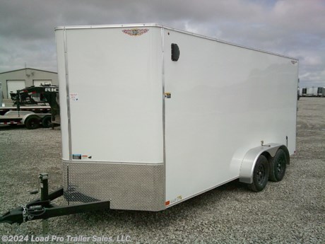 &lt;p&gt;&lt;span style=&quot;color: #363636; font-family: Hind, sans-serif; font-size: 18.88px;&quot;&gt;We offer RENT TO OWN and also offer Traditional Financing with approved credit !! This Trailer is for sale at Load Pro Trailer Sales in Clarinda Iowa.&amp;nbsp;&lt;/span&gt;&lt;/p&gt;
&lt;p&gt;&lt;span style=&quot;color: #363636; font-family: Hind, sans-serif; font-size: 18.88px;&quot;&gt;New H&amp;amp;H 7X16 Enclosed Cargo Trailer&amp;nbsp;&lt;/span&gt;&lt;/p&gt;
&lt;ul&gt;
&lt;li&gt;&lt;span style=&quot;color: #363636; font-family: Hind, sans-serif;&quot;&gt;&lt;span style=&quot;font-size: 18.88px;&quot;&gt;Steel Tube Frame &amp;amp; Tongue&lt;/span&gt;&lt;/span&gt;&lt;/li&gt;
&lt;li&gt;&lt;span style=&quot;color: #363636; font-family: Hind, sans-serif;&quot;&gt;&lt;span style=&quot;font-size: 18.88px;&quot;&gt;Formed Channel Steel Crossmembers&lt;/span&gt;&lt;/span&gt;&lt;/li&gt;
&lt;li&gt;&lt;span style=&quot;color: #363636; font-family: Hind, sans-serif;&quot;&gt;&lt;span style=&quot;font-size: 18.88px;&quot;&gt;24&amp;rdquo; On-Center Steel Tube Wall Uprights&lt;/span&gt;&lt;/span&gt;&lt;/li&gt;
&lt;li&gt;&lt;span style=&quot;color: #363636; font-family: Hind, sans-serif;&quot;&gt;&lt;span style=&quot;font-size: 18.88px;&quot;&gt;24&amp;rdquo; On-Center Galvanized Steel Tube Roof Bows&lt;/span&gt;&lt;/span&gt;&lt;/li&gt;
&lt;li&gt;&lt;strong&gt;&lt;span style=&quot;color: #363636; font-family: Hind, sans-serif;&quot;&gt;&lt;span style=&quot;font-size: 18.88px;&quot;&gt;12&quot; Additional Height&lt;/span&gt;&lt;/span&gt;&lt;/strong&gt;&lt;/li&gt;
&lt;li&gt;&lt;span style=&quot;color: #363636; font-family: Hind, sans-serif;&quot;&gt;&lt;span style=&quot;font-size: 18.88px;&quot;&gt;V-Nose Front&lt;/span&gt;&lt;/span&gt;&lt;/li&gt;
&lt;li&gt;&lt;span style=&quot;color: #363636; font-family: Hind, sans-serif;&quot;&gt;&lt;span style=&quot;font-size: 18.88px;&quot;&gt;A-Frame Posi-Lock Coupler with Dual Safety Chains&lt;/span&gt;&lt;/span&gt;&lt;/li&gt;
&lt;li style=&quot;font-weight: bold;&quot;&gt;&lt;strong&gt;&lt;span style=&quot;color: #363636; font-family: Hind, sans-serif;&quot;&gt;&lt;span style=&quot;font-size: 18.88px;&quot;&gt;7K Drop Leg Jack&lt;/span&gt;&lt;/span&gt;&lt;/strong&gt;&lt;/li&gt;
&lt;li&gt;&lt;span style=&quot;color: #363636; font-family: Hind, sans-serif;&quot;&gt;&lt;span style=&quot;font-size: 18.88px;&quot;&gt;Side Door with RV Style, Flush-Lock Latch&amp;nbsp;&lt;strong&gt;&amp;amp; Barlock&lt;/strong&gt;&lt;/span&gt;&lt;/span&gt;&lt;/li&gt;
&lt;li&gt;&lt;span style=&quot;color: #363636; font-family: Hind, sans-serif;&quot;&gt;&lt;span style=&quot;font-size: 18.88px;&quot;&gt;Aluminum Door Hold Back&lt;/span&gt;&lt;/span&gt;&lt;/li&gt;
&lt;li style=&quot;font-weight: bold;&quot;&gt;&lt;strong&gt;&lt;span style=&quot;color: #363636; font-family: Hind, sans-serif;&quot;&gt;&lt;span style=&quot;font-size: 18.88px;&quot;&gt;Rear Double Doors&lt;/span&gt;&lt;/span&gt;&lt;/strong&gt;&lt;/li&gt;
&lt;li&gt;&lt;span style=&quot;color: #363636; font-family: Hind, sans-serif;&quot;&gt;&lt;span style=&quot;font-size: 18.88px;&quot;&gt;Aluminum Fenders&lt;/span&gt;&lt;/span&gt;&lt;/li&gt;
&lt;li&gt;&lt;span style=&quot;color: #363636; font-family: Hind, sans-serif;&quot;&gt;&lt;span style=&quot;font-size: 18.88px;&quot;&gt;Drop Spring Axle (s) with Easy Lube Hubs&lt;/span&gt;&lt;/span&gt;&lt;/li&gt;
&lt;li&gt;&lt;span style=&quot;color: #363636; font-family: Hind, sans-serif;&quot;&gt;&lt;span style=&quot;font-size: 18.88px;&quot;&gt;&lt;strong&gt;4-Wheel&lt;/strong&gt; Electric Brakes (Tandem Models)&lt;/span&gt;&lt;/span&gt;&lt;/li&gt;
&lt;li&gt;&lt;span style=&quot;color: #363636; font-family: Hind, sans-serif;&quot;&gt;&lt;span style=&quot;font-size: 18.88px;&quot;&gt;Radial Tires on Black Steel Wheels&lt;/span&gt;&lt;/span&gt;&lt;/li&gt;
&lt;li&gt;&lt;span style=&quot;color: #363636; font-family: Hind, sans-serif;&quot;&gt;&lt;span style=&quot;font-size: 18.88px;&quot;&gt;Weather Coated Tongue &amp;amp; Rear Bulkhead&lt;/span&gt;&lt;/span&gt;&lt;/li&gt;
&lt;li&gt;&lt;span style=&quot;color: #363636; font-family: Hind, sans-serif;&quot;&gt;&lt;span style=&quot;font-size: 18.88px;&quot;&gt;Fully Undercoated Body&lt;/span&gt;&lt;/span&gt;&lt;/li&gt;
&lt;li&gt;&lt;span style=&quot;color: #363636; font-family: Hind, sans-serif;&quot;&gt;&lt;span style=&quot;font-size: 18.88px;&quot;&gt;Vapor Barrier&lt;/span&gt;&lt;/span&gt;&lt;/li&gt;
&lt;li&gt;&lt;span style=&quot;color: #363636; font-family: Hind, sans-serif;&quot;&gt;&lt;span style=&quot;font-size: 18.88px;&quot;&gt;.030 Smooth Aluminum Exterior Sheeting&lt;/span&gt;&lt;/span&gt;&lt;/li&gt;
&lt;li&gt;&lt;span style=&quot;color: #363636; font-family: Hind, sans-serif;&quot;&gt;&lt;span style=&quot;font-size: 18.88px;&quot;&gt;Flat Roof Design with .024 Aluminum &amp;amp; Slightly Sloped&lt;/span&gt;&lt;/span&gt;&lt;/li&gt;
&lt;li&gt;&lt;span style=&quot;color: #363636; font-family: Hind, sans-serif;&quot;&gt;&lt;span style=&quot;font-size: 18.88px;&quot;&gt;24&amp;rdquo; Aluminum Tread Plate Rock Guard&lt;/span&gt;&lt;/span&gt;&lt;/li&gt;
&lt;li&gt;&lt;span style=&quot;color: #363636; font-family: Hind, sans-serif;&quot;&gt;&lt;span style=&quot;font-size: 18.88px;&quot;&gt;Extruded Aluminum Trim&lt;/span&gt;&lt;/span&gt;&lt;/li&gt;
&lt;li&gt;&lt;span style=&quot;color: #363636; font-family: Hind, sans-serif;&quot;&gt;&lt;span style=&quot;font-size: 18.88px;&quot;&gt;3/8&quot; Wood Interior Walls&lt;/span&gt;&lt;/span&gt;&lt;/li&gt;
&lt;li&gt;&lt;span style=&quot;color: #363636; font-family: Hind, sans-serif;&quot;&gt;&lt;span style=&quot;font-size: 18.88px;&quot;&gt;Aluminum H-Channel Wall Transitions&lt;/span&gt;&lt;/span&gt;&lt;/li&gt;
&lt;li&gt;&lt;span style=&quot;color: #363636; font-family: Hind, sans-serif;&quot;&gt;&lt;span style=&quot;font-size: 18.88px;&quot;&gt;3/4&amp;rdquo; Engineered Wood Flooring&lt;/span&gt;&lt;/span&gt;&lt;/li&gt;
&lt;li&gt;&lt;span style=&quot;color: #363636; font-family: Hind, sans-serif;&quot;&gt;&lt;span style=&quot;font-size: 18.88px;&quot;&gt;12V LED Dome Light(s) &amp;amp; Switch, Wall Mounted&lt;/span&gt;&lt;/span&gt;&lt;/li&gt;
&lt;li&gt;&lt;span style=&quot;color: #363636; font-family: Hind, sans-serif;&quot;&gt;&lt;span style=&quot;font-size: 18.88px;&quot;&gt;Full DOT Compliant, LED Lighting&lt;/span&gt;&lt;/span&gt;&lt;/li&gt;
&lt;li&gt;&lt;strong&gt;&lt;span style=&quot;color: #363636; font-family: Hind, sans-serif;&quot;&gt;&lt;span style=&quot;font-size: 18.88px;&quot;&gt;Sidewall Vents&lt;/span&gt;&lt;/span&gt;&lt;/strong&gt;&lt;/li&gt;
&lt;li&gt;&lt;span style=&quot;color: #363636; font-family: Hind, sans-serif;&quot;&gt;&lt;span style=&quot;font-size: 18.88px;&quot;&gt;Limited 3-Year Warranty&lt;/span&gt;&lt;/span&gt;&lt;/li&gt;
&lt;/ul&gt;
&lt;p style=&quot;box-sizing: inherit; margin-top: 0px; margin-bottom: 1rem; color: #373a3c; font-family: Lato, sans-serif;&quot;&gt;&lt;span style=&quot;box-sizing: inherit; color: #222222; font-family: &#39;Maven Pro&#39;, &#39;open sans&#39;, &#39;Helvetica Neue&#39;, Helvetica, Arial, sans-serif;&quot;&gt;&lt;span style=&quot;box-sizing: inherit; font-size: 13px;&quot;&gt;All prices are cash or Finance.&amp;nbsp; We offer financing through Sheffield Financial with approved credit on new trailers . We are a Licensed dealer for Load Trail, Cross Enclosed Cargo Trailers, CargoMate, Alcom, and M&amp;amp;W Welding trailers.&lt;/span&gt;&lt;/span&gt;&lt;/p&gt;
&lt;p style=&quot;box-sizing: inherit; margin-top: 0px; margin-bottom: 1rem; color: #373a3c; font-family: Lato, sans-serif;&quot;&gt;&lt;span style=&quot;box-sizing: inherit; color: #222222; font-family: &#39;Maven Pro&#39;, &#39;open sans&#39;, &#39;Helvetica Neue&#39;, Helvetica, Arial, sans-serif;&quot;&gt;&lt;span style=&quot;box-sizing: inherit; font-size: 13px;&quot;&gt;We carry enclosed cargo trailers, Low pro trailers, Utility Trailer, dump trailer, Bobcat trailer, car trailer, ATV Trailers, UTV Trailers, tilt bed equipment trailers, Hydraulic dovetail trailers, Implement trailers, Car Haulers, skid loader trailer, I beam Gooseneck Trailer, Gooseneck Trailer, scissor lift trailers, slingshot trailer, farm trailers, landscape trailer, forklift trailers, Spring loaded gate trailers, Aluminum trailer, Enclosed Car Trailers, Deck over Trailers, SXS Trailer, motorcycle trailers, Race trailers, lawncare trailer, Pipe top Trailer, seed trailers, Box Trailer, tool trailers, Hay Trailers, Fuel Trailer, Self Unloading Hay Trailer, Used trailer for sale, Construction trailers, Craft Trailers, Trailer to haul my golf cart, Jeep Trailers, Aluminum cargo trailers, and Buggy Haulers. We are centrally located between Kansas City - MO - Omaha, NE and Des Moines, IA. We are close to Atlantic, IA - Red Oak, IA - Shenandoah, IA - Bradyville, IA - Maryville, MO - St Joseph, MO - Rockport, MO. We carry a large selection of parts to fit all makes and models of trailer and have a full service shop to repair all makes and models of trailers.&lt;/span&gt;&lt;/span&gt;&lt;/p&gt;