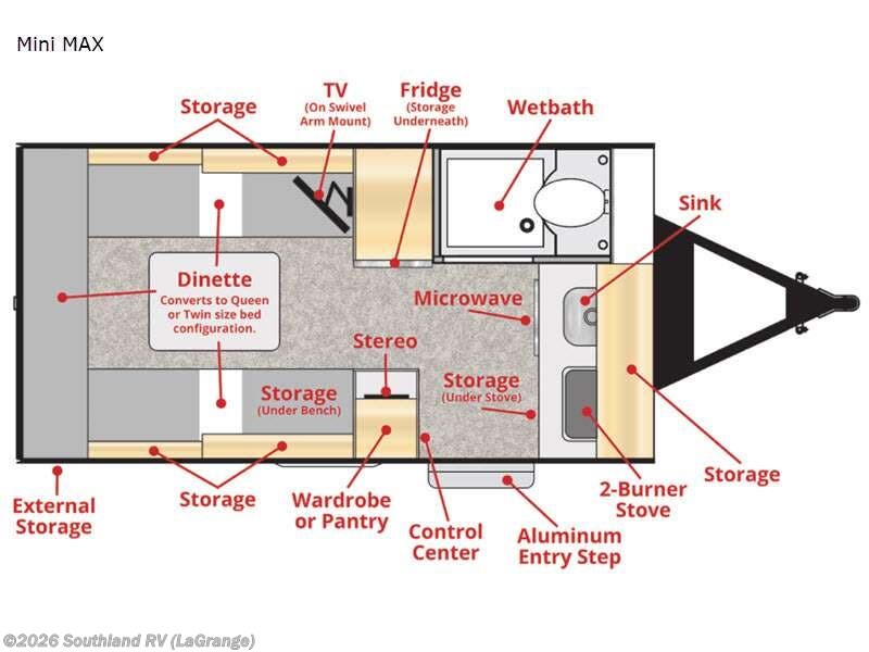 2022 Little Guy Trailers Mini Max Little Guy - Used Travel Trailer For Sale by Southland RV in LaGrange, Georgia
