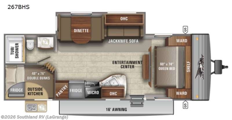 2021 Jayco Jay Flight SLX 8 267BHS - Used Travel Trailer For Sale by Southland RV in LaGrange, Georgia features Slideout