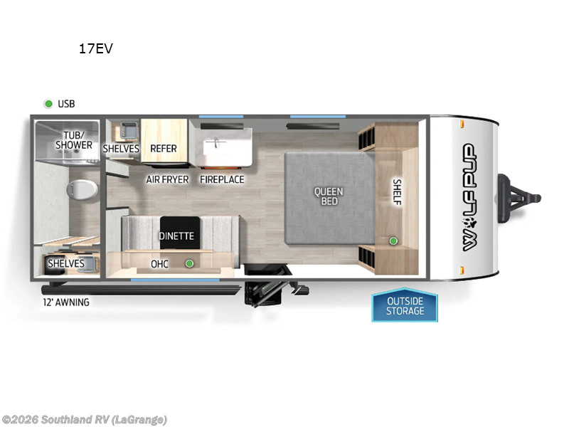 2026 Forest River Cherokee Wolf Pup 17EV - Used Travel Trailer For Sale by Southland RV in LaGrange, Georgia