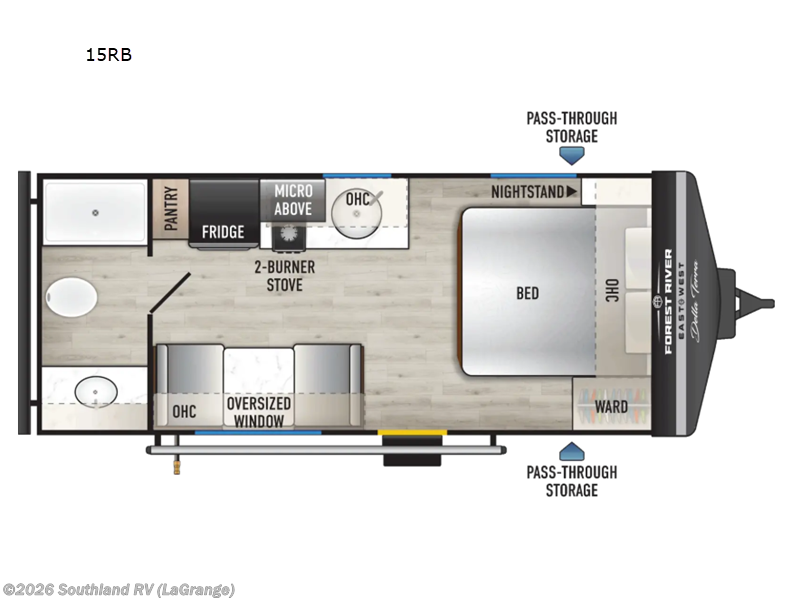 2027 East to West Della Terra 15RB - New Travel Trailer For Sale by Southland RV in LaGrange, Georgia