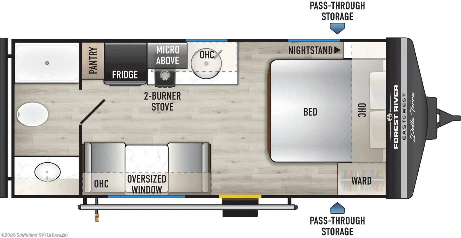 2027 East to West Della Terra 15RB - New Travel Trailer For Sale by Southland RV in LaGrange, Georgia